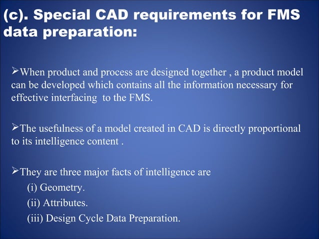 Cadcam considerations about fms | PPT