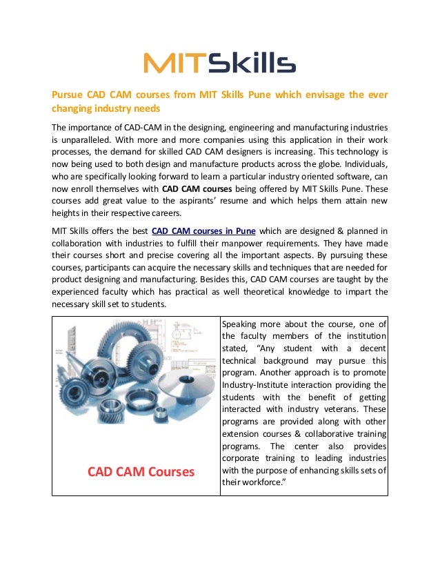 CAD CAM Courses in Pune