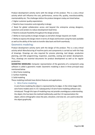 CAD/CAM Manual: Geometric and Assembly Modeling using SolidWorks 2023 | PDF