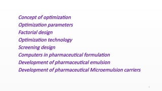 Computer Aided Formulation Development Cadd Optimization Doe And
