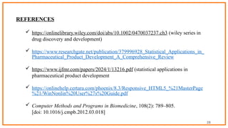 statistical modeling in pharmaceutical research and development | PPTX