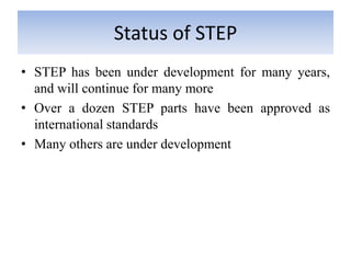 Step Standards CAD Data Exchange format used in industry | PDF