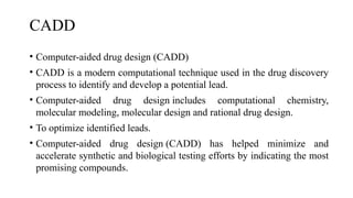 Computer Aided Drug Design Types Comprehensive Overview of Computer-Aided Drug Design (CADD): History ...