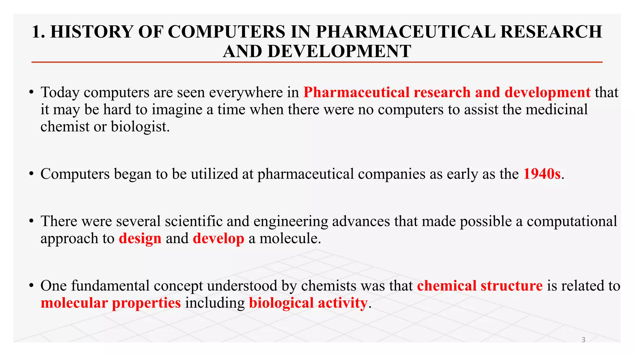 COMPUTERS IN PHARMACEUTICAL DEVELOPMENT | PPTX