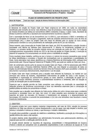 SEI | Cade Sem Papel | Plano de Gerenciamento de Projeto