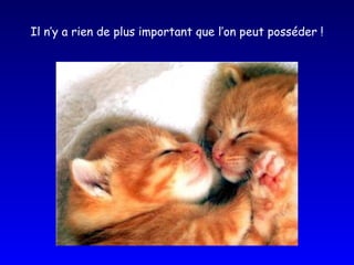 Il n’y a rien de plus important que l’on peut posséder ! 