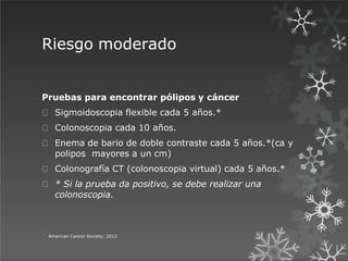 DIAGNOSTICO
Cuadro clinico
Confirmacion colonoscopia y Biopsia
Laboratorios Hemograma, Funcion hepatica, parcial de
orina
...