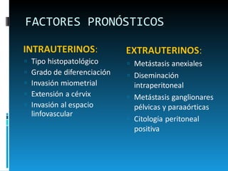 FACTORES PRONÓSTICOS 