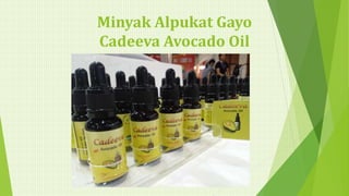 Minyak Alpukat Gayo
Cadeeva Avocado Oil
 