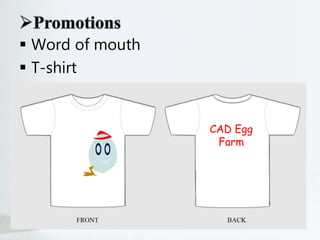  Word of mouth
 T-shirt
CAD Egg
Farm
 