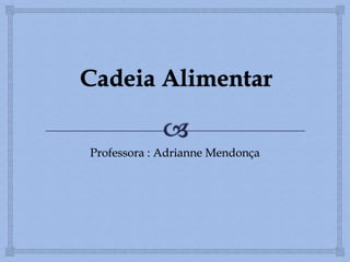 Professora : Adrianne Mendonça
 