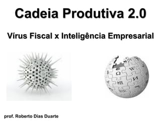 Cadeia Produtiva 2.0
 Vírus Fiscal x Inteligência Empresarial




prof. Roberto Dias Duarte
 