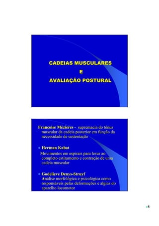Apostila Cadeias Musculares (RPG) - Amanda - Cinesioterapia