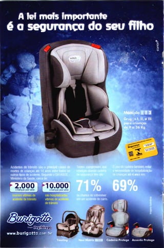 A ml mors important«
6 a segurança do seu fftho
mulJipla

I
pia l i
•s 1, II, e III
ira crianças
i36Kg
2 . 0 0 0 1 ^ 1 0 . 0 0 0
crianças por ano
4 anos em
 