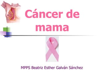 Cáncer de mama MPPS Beatriz Esther Galván Sánchez 