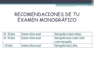 RECOMENDACIONES DE TU
 EXAMEN MONOGRÁFICO
 