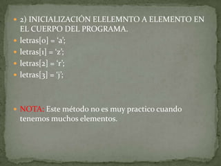 Arreglos en C++ | PPTX