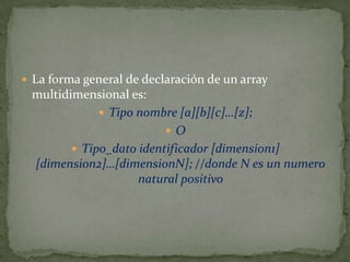 Arreglos en C++ | PPTX