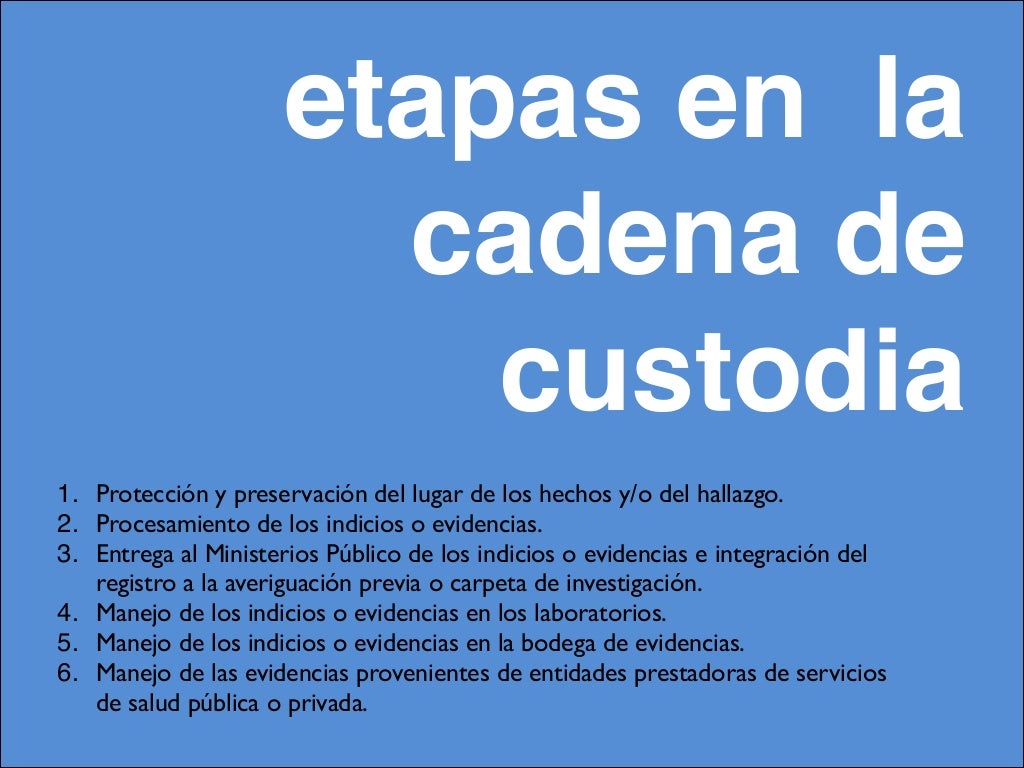 Cadena de custodia