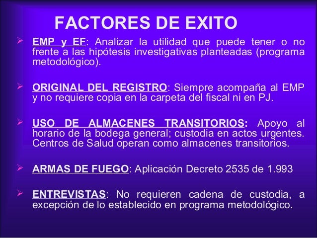 Cadena de custodia Criminalistica