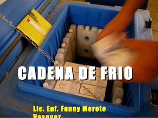 CADENA DE FRIO Lic. Enf. Fanny Morote Vasquez 