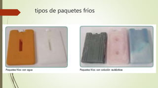 tipos de paquetes fríos
 