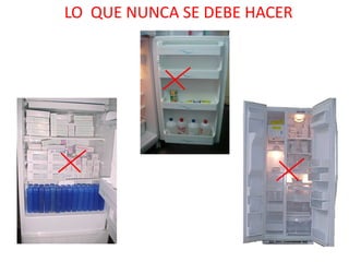 LO QUE NUNCA SE DEBE HACER
 