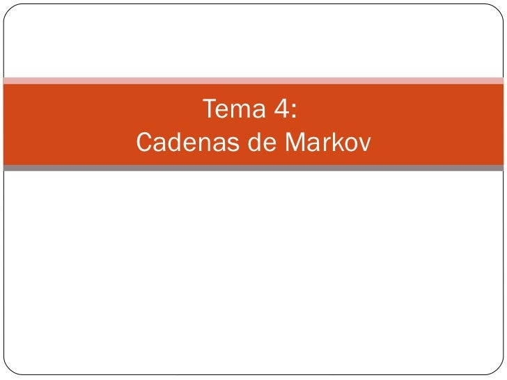 cadenas de markov que es cadena de markov cadenas de markov que es cadena de markov