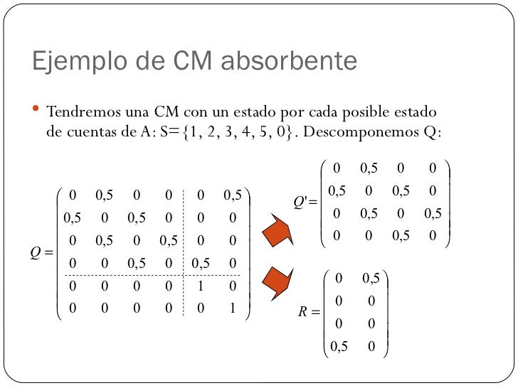 cadenas markov absorbentes cadena de markov cadenas markov absorbentes cadena de markov