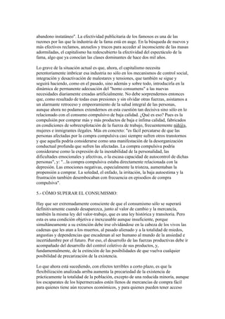 Cadena de oro del consumismo