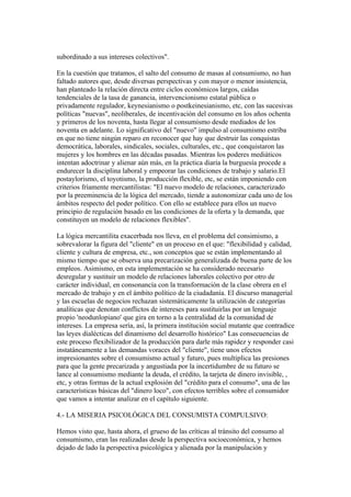 Cadena de oro del consumismo