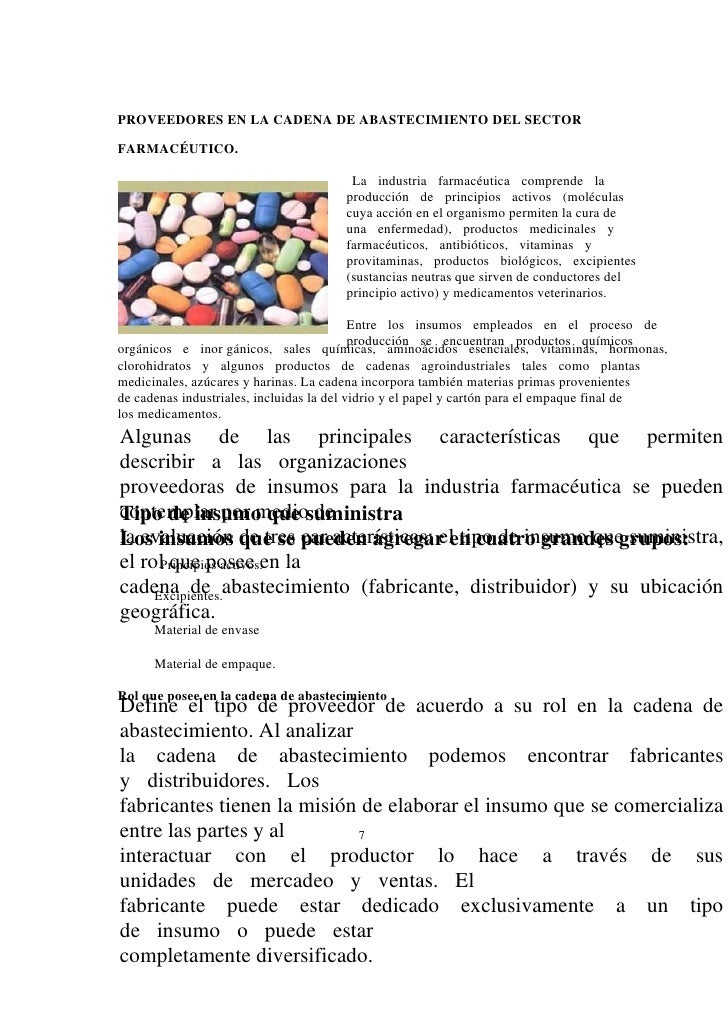 Cadena de suministro farmaceutica