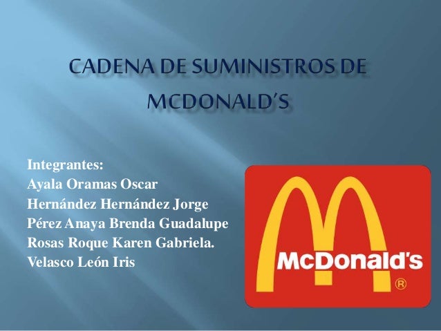 Cadena De Suministros De Mcdonald S