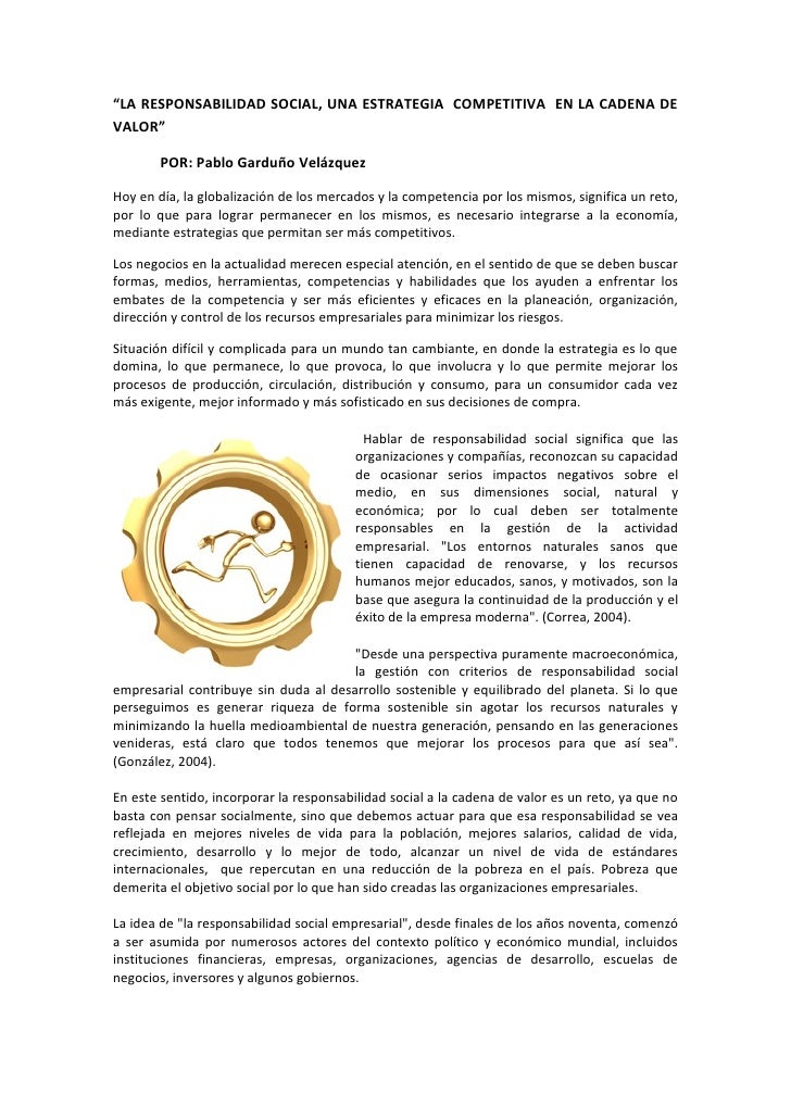 cadena de valor rse cadena de valor y responsabilidad social cadena de valor rse cadena de valor y responsabilidad social