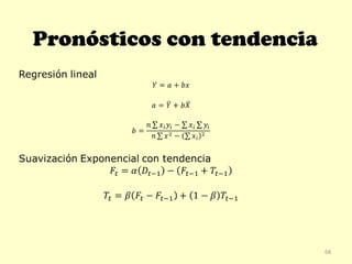 Pronósticos con tendencia
68
 