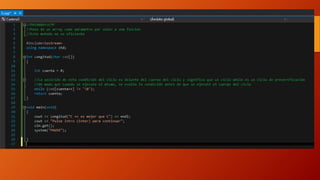 Arrays y Cadenas como parámetros de
funciones
 