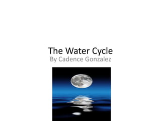 The Water Cycle
By Cadence Gonzalez
 