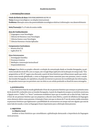 CADERNO-DE-ELETIVAS-DE-BASE. Novo Ensino Médio | PDF