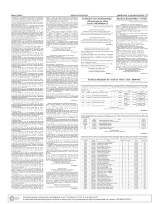 Minas Gerais 	Diário do Executivo	 sexta-feira, 10 de Junho de 2022 – 17
-o Decreto NE nº 113, que declara SITUAÇÃO DE EMERGÊNCIA
em Saúde Pública no Estado em razão de surto de doença respiratória
– Coronavírus e dispõe sobre as medidas para seu enfrentamento,
previstas na Lei Federal nº 13.979, de 6 de fevereiro de 2020;
-o Decreto Estadual nº 47.891, de 20 de março de 2020, que reconhece
o estado de Calamidade Pública decorrente da pandemia causada pelo
agente Coronavírus (COVID-19);
-a Resolução SES/MG nº 4.606, de 17 de dezembro de 2014, que dispõe
sobre as normas gerais do processo de prestação de contas dos recursos
financeiros repassados pelo Fundo Estadual de Saúde – FES;
-a Resolução Conjunta SEGOV/CGE nº.05, de 24 de janeiro de 2020,
que Regulamento do Cadastro Geral de Convenentes;
-a Resolução Conjunta SEGOV/SECGERAL/AGE nº 01, de 30 de
janeiro de 2020, que divulga normas eleitorais aplicáveis aos agentes
públicos da Administração Pública direta e indireta do Poder Executivo
estadual e recomenda as cautelas administrativas e funcionais para a
observância das vedações e o integral cumprimento das disposições
legais em face das eleições municipais do ano de 2020;
- a Resolução Conjunta SEGOV/CGE nº.06, de 31 de março de 2020,
que altera a Resolução Conjunta SEGOV/CGE nº.05;
-a Resolução SEGOV nº 743, 31 de janeiro de 2020, que dispõe sobre
procedimentos e prazos para a execução das emendas parlamentares
individuais, de blocos e de bancadas à Lei Orçamentária Anual de
2020, com vistas ao atendimento do disposto nos arts. 160 e 160-A da
Constituição do Estado;
-a Resolução SEGOV nº 751, de 08 de abril de 2020, que regulamenta o
disposto nos arts. 6º e 7º da Lei nº 23.632, de 2 de abril de 2020;
-a Resolução SES/MG nº 7.094, de 29 de abril de 2020, que define
as regras do processo de acompanhamento dos indicadores previstos
em Resoluções Estaduais, institui as Reuniões Temáticas de
Acompanhamento e dá outras providências;
-a Resolução SES/MG nº 7.097, de 08 de maio de 2020, que autoriza
o repasse de recursos financeiros para reforço do custeio das ações e
serviços de saúde de estabelecimentos de saúde e municípios de Minas
Gerais que menciona;
- a Resolução SES/MG nº 7.098, de 08 de maio de 2020, que autoriza
o repasse de recursos financeiros de investimento em benefício dos
Fundos Municipais de Saúde que menciona, destinados à aquisição de
equipamentos e materiais permanentes para a expansão e consolidação
do Sistema Único de Saúde (SUS);
-a Resolução SES/MG nº 7.110, de 20de maio de 2020, que autoriza
o repasse de recursos financeiros para reforço do custeio das ações e
serviços de saúde de estabelecimentos de saúde e municípios de Minas
Gerais que menciona;
- a Resolução SES/MG nº 7.111, de 20de maio de 2020, que autoriza
o repasse de recursos financeiros de investimento em benefício dos
Fundos Municipais de Saúde que menciona, destinados à aquisição de
equipamentos e materiais permanentes para a expansão e consolidação
do Sistema Único de Saúde (SUS);
-a Resolução SES/MG nº 7.112, de 20de maio de 2020, que autoriza
o repasse de recursos financeiros de investimento da Secretaria de
Estado de Saúde a municípios, destinados à aquisição de veículos para
a expansão e consolidação do Sistema Único de Saúde (SUS);
-a Resolução SES/MG nº 7.113, de 29de maio de 2020, que autoriza
o repasse de recursos financeiros para reforço do custeio das ações e
serviços de saúde de estabelecimentos de saúde e municípios de Minas
Gerais que menciona;
-a Resolução SES/MG nº 7.120, de 29de maio de 2020, que autoriza
o repasse de recursos financeiros de investimento em benefício dos
Fundos Municipais de Saúde que menciona, destinados à aquisição de
equipamentos e materiais permanentes para a expansão e consolidação
do Sistema Único de Saúde (SUS);
-a Resolução SES/MG nº 7.132, de 17de junhode 2020, que autoriza
o repasse de recursos financeiros para reforço do custeio das ações e
serviços de saúde de estabelecimentos de saúde e municípios de Minas
Gerais que menciona;
- a Resolução SES/MG nº 7.133, de 17de junhode 2020, que autoriza
o repasse de recursos financeiros de investimento em benefício dos
Fundos Municipais de Saúde que menciona, destinados à aquisição de
equipamentos e materiais permanentes para a expansão e consolidação
do Sistema Único de Saúde (SUS);
- aResolução SES/MG nº 7.134, de 17de junhode 2020, que autoriza
o repasse de recursos financeiros de investimento da Secretaria de
Estado de Saúde a municípios, destinados à aquisição de veículos para
a expansão e consolidação do Sistema Único de Saúde (SUS);
- a Resolução SES/MG nº 7.137, de 22de junhode 2020, que autoriza
o repasse de recursos financeiros para reforço do custeio das ações e
serviços de saúde de estabelecimentos de saúde e municípios de Minas
Gerais que menciona;
- a Resolução SES/MG nº 7.141, de 29de junhode 2020, que autoriza
o repasse de recursos financeiros para reforço do custeio das ações e
serviços de saúde de estabelecimentos de saúde e municípios de Minas
Gerais que menciona;
- a Resolução SES/MG nº 7.155, de 15de julhode 2020, que autoriza
o repasse de recursos financeiros de investimento da Secretaria de
Estado de Saúde a municípios, destinados à aquisição de veículos para
a expansão e consolidação do Sistema Único de Saúde (SUS);
- a Resolução SES/MG nº 7.156, de 15de julhode 2020, que autoriza
o repasse de recursos financeiros para reforço do custeio das ações e
serviços de saúde de estabelecimentos de saúde e municípios de Minas
Gerais que menciona;
- a Resolução SES/MG nº 7.157, de 15de julhode 2020, que autoriza
o repasse de recursos financeiros de investimento em benefício dos
Fundos Municipais de Saúde que menciona, destinados à aquisição de
equipamentos e materiais permanentes para a expansão e consolidação
do Sistema Único de Saúde (SUS);
- a Resolução SES/MG nº 7.176, de 31de julhode 2020, que autoriza
o repasse de recursos financeiros para reforço do custeio das ações e
serviços de saúde de estabelecimentos de saúde e municípios de Minas
Gerais que menciona;
- a Resolução SES/MG nº 7.178, de 31de julhode 2020, que autoriza
o repasse de recursos financeiros de investimento em benefício dos
Fundos Municipais de Saúde que menciona, destinados à aquisição de
equipamentos e materiais permanentes para a expansão e consolidação
do Sistema Único de Saúde (SUS);
- a Resolução SES/MG nº 7.179, de 03de agostode 2020, que autoriza
o repasse de recursos financeiros de investimento da Secretaria de
Estado de Saúde a municípios, destinados à aquisição de veículos para
a expansão e consolidação do Sistema Único de Saúde (SUS);
- a Resolução SES/MG nº 7.181, de 05de agostode 2020, que autoriza
o repasse de recursos financeiros de investimento em benefício dos
Fundos Municipais de Saúde que menciona, destinados à aquisição de
equipamentos e materiais permanentes para a expansão e consolidação
do Sistema Único de Saúde (SUS);
- a Resolução SES/MG nº 7.182, de 05de agostode 2020, que autoriza
o repasse de recursos financeiros para reforço do custeio das ações e
serviços de saúde de estabelecimentos de saúde e municípios de Minas
Gerais que menciona;
- a Resolução SES/MG nº 7.290, de 12 de novembro de 2020, que
autoriza repasse de recursos financeiros de investimento em benefício
dos Fundos Municipais de Saúde que menciona, destinados à
aquisição de equipamentos e materiais permanentes para a expansão
e consolidação do Sistema Único de Saúde (SUS), no enfrentamento
ao Coronavírus;
- a Resolução SES/MG nº 7.291, de 12 de novembro de 2020, que
autoriza o repasse de recursos financeiros para reforço do custeio das
ações e serviços de saúde de estabelecimentos de saúde e municípios de
Minas Gerais que menciona, para enfrentamento ao Coronavírus;
- a Resolução SES/MG nº 7.324, de 03 de dezembro de 2020, que
autoriza o repasse de recursos financeiros para reforço do custeio das
ações e serviços de saúde de estabelecimentos de saúde e municípios de
Minas Gerais que menciona;
- a Resolução SES/MG nº 7.325, de 03 de dezembro de 2020, que
autoriza o repasse de recursos financeiros de investimento em
benefício dos Fundos Municipais de Saúde que menciona, destinados
à aquisição de equipamentos e materiais permanentes para a expansão
e consolidação do Sistema Único de Saúde (SUS), no enfrentamento
ao Coronavírus;
- a Resolução SES/MG nº 7.326, de 03 de dezembro de 2020, que
autoriza o repasse de recursos financeiros de investimento da Secretaria
de Estado de Saúde a municípios, destinados à aquisição de veículos
para a expansão e consolidação do Sistema Único de Saúde (SUS);
- a Resolução SES/MG nº 7.345, de 16 de dezembro de 2020, que
autoriza o repasse de recursos financeiros para reforço do custeio das
ações e serviços de saúde de estabelecimentos de saúde e municípios de
Minas Gerais que menciona;
- a Resolução SES/MG nº 7.346, de 16 de dezembro de 2020, que
autoriza o repasse de recursos financeiros de investimento da Secretaria
de Estado de Saúde a municípios,destinados à aquisição de veículos
para a expansão e consolidação do Sistema Único de Saúde (SUS);
- a Resolução SES/MG nº 7.347, de 16 de dezembro de 2020, que
autoriza o repasse de recursos financeiros de investimento em
benefício dos Fundos Municipais de Saúde que menciona, destinados à
aquisição de equipamentos e materiais permanentes para a expansão e
consolidação do Sistema Único de Saúde (SUS);
- a Resolução SES/MG nº 7.875, de 24 de novembro de 2021, que altera
o art 1º da resolução SES/MG nº 7 606, de 16 de julho de 2021,que
prorroga o prazo para apresentação e assinatura de Plano de Trabalho
de Aplicação de recursos das resoluções SES/MG que menciona;e
- a Nota Técnica nº 3/SES/DFCR-CFE/2022 - Prorrogar vigência
de execução dos recursos das Resoluções SES de 2020, referente a
repassefinanceiros de Emendas Parlamentares Estaduais;
RESOLVE:
Art. 1º – Prorrogar o prazo de vigência das Resoluções SES/MG nº
7097/2020, nº 7098/2020, nº 7.110/2020, nº 7.111/2020, nº 7.112/2020,
nº 7.113/2020, nº 7.120/2020, nº 7.132/2020, nº 7.133/2020, nº
7.134/2020, nº 7.137/2020, nº 7.141/2020, nº 7.155/2020, nº
7.156/2020, nº 7.157/2020, nº 7.176/2020, nº 7.178/2020, nº 7.179/2020,
nº 7.181/2020, nº 7.182/2020, nº 7.290/2020, nº 7.291/2020, nº
7.324/2020, nº 7.325/2020, nº 7.326/2020, nº 7.345/2020, nº 7.346/2020
e nº 7.347/2020, por mais 24 (vinte e quatro) meses, a contar do prazo
final de vigência dessasResoluções SES/MG.
Parágrafo único – A prorrogação prevista nocaputdeste artigo
contempla somente os beneficiáriosque inseriram o Plano de Trabalho
no SIGRES – Sistema de Gerenciamento de Resoluções Estaduais,
conforme previsão da Resolução SES/MG nº 7.875, de 24 de novembro
de 2021.
Art 2º – Esta Resolução entra em vigor na data de sua publicação.
Belo Horizonte, 09 de JUNHO de 2022.
FÁBIO BACCHERETTI VITOR
Secretário de Estado de Saúde de Minas Gerais
09 1647123 - 1
DIRETORIA DE ADMINISTRAÇÃO DE PESSOAL
FÉRIAS PRÊMIO – RETIFICAÇÃO
RETIFICA O (S) ATO (S) de gozo de férias-prêmio referente ao (s)
servidor (es): MASP 669425-1, ALINE COSTA REZENDE, publicado
em 27/01/2021, onde se lê: por 1 mês (es) referente ao 2º quinquênio, a
partir de 01/07/2022, leia-se: por 1 mês (es) referente ao 2º quinquênio,
a partir de 01/07/2023.
FÉRIAS PRÊMIO – AFASTAMENTO
AUTORIZA AFASTAMENTO PARA GOZO DE FÉRIAS-PRÊMIO
nos termos da resolução SEPLAG nº22, de 25/4/2003 ao (s) servidor
(es): MASP 153776-0, SIRLENE DUTRA, por 3 mês (es) referente
ao 6º quinquênio, a partir de 01/06/2022; MASP 375208-6, JADIR
JOSE RODRIGUES MAGALHAES, por 2 mês (es) referente ao 6º
quinquênio, a partir de 01/06/2022; MASP 382807-6, BRUNO ROCHA
DO CARMO, por 7 mês (es) referente ao 4º, 5º e 6º quinquênio, a partir
de 15/06/2022; MASP 349737-7, MARLIAUGUSTADE CARVALHO
OLIVEIRA, por 1 mês(es) referente ao 3º quinquênio, a partir de
19/07/2022; MASP 384308-3, FRANCISCO DE BARROS COTTA,
por 3 mês(es) referente ao 6º quinquênio, a partir de 04/07/2022;
MASP 351376-9, EDMUNDO PEREIRA RODRIGUES, por 3 mês(es)
referente ao 2º quinquênio, a partir de 06/07/2022,VINC. II; MASP
372629-6, REGINA MARIA DE ALMEIDA GARCIA, por 1 mês (es)
referente ao 6º quinquênio, a partir de 04/07/2022; MASP 914176-3,
ARTUR ARAUJO DE ALCANTARA, por 01 mês (es), referente ao
4 º quinquênio a partir de 06/06/2022; MASP 357003-3, ETELVINA
MARIA ALVES, por 02 mês (es), referente ao 6 º quinquênio a partir
de 10/09/2022; MASP 357003-3, ETELVINA MARIAALVES, por 03
mês (es), referente ao 4 º quinquênio a partir de 09/06/2022. MASP
914367-8, JANE DUARTE DA SILVA, por 04 mês (es), referente ao
5º e 6 º quinquênio a partir de 01/08/2022; MASP 917731-2, ANDRE
LUIZ DINIZ DE SOUZA LIMA, por 1 mês (es) referente ao 4º
quinquênio, a partir de 02/08/2022.
AFASTAMENTO POR MOTIVO DE CASAMENTO
REGISTRAAFASTAMENTO POR MOTIVO DE CASAMENTO, nos
termos da alínea “a” do art. 201, da Lei 869, de 5/7/1952, por oito dias,
dos servidores: MASP. 1403303-9, LUCAS BOTAZINI CARLOS, a
partir de 03/06/2022.
09 1647165 - 1
RESOLUÇÃO SES/MG Nº 8195, DE 09 DE JUNHO DE 2022.
Revoga a Resolução SES/MG nº 6.306, de 05 de julho de 2018, que
autoriza o ressarcimento dos valores decorrentes da disponibilização
de leitos ao SUS/MG, para atendimento específico de casos suspeitos
ou confirmados de febre amarela, referente às internações das
competências janeiro a março de 2018.
O SECRETÁRIO DE ESTADO DE SAÚDE DE MINAS GERAIS,
no uso de suas atribuições legais que lhe confere o art. 93, § 1º, da
Constituição Estadual, os incisos I e II do art. 46 da Lei Estadual nº
23.304, de 30 de maio de 2019, e considerando:
- a Lei Federal nº 8.080, de 19 de setembro de 1990, que dispõe sobre
as condições para a promoção, proteção e recuperação da saúde,
a organização e o funcionamento dos serviços correspondentes e dá
outras providências;
- a Lei Federal nº 8.142, de 28 de dezembro de 1990, que dispõe sobre a
participação da comunidade na gestão do Sistema Único de Saúde/SUS
e sobre as transferências intergovernamentais de recursos financeiros
na área da saúde;
- a Lei Complementar nº 141, de 13 de janeiro de 2012, que regulamenta
o § 3º do art. 198 da Constituição Federal para dispor sobre os valores
mínimos a serem aplicados anualmente pela União, Estados, Distrito
Federal e Municípios em ações e serviços públicos de saúde; estabelece
os critérios de rateio dos recursos de transferências para a saúde e as
normas de fiscalização, avaliação e controle das despesas com saúde
nas 3 (três) esferas de governo; revoga dispositivos das Leis nos 8.080,
de 19 de setembro de 1990, e 8.689, de 27 de julho de 1993; e dá outras
providências;
- o Decreto Federal nº 7.508, de 28 de junho de 2011, que regulamenta
a Lei nº 8.080, de 19 de setembro de 1990, para dispor sobre a
organização do Sistema Único de Saúde - SUS, o planejamento da
saúde, a assistência à saúde e a articulação interfederativa, e dá outras
providências;
- a Portaria de Consolidação nº 6, de 3 de outubro de 2017, que trata
da consolidação das normas sobre o financiamento e a transferência
dos recursos federais para as ações e os serviços de saúde do Sistema
Único de Saúde;
- a Resolução SES/MG nº 6306, de 05 de julho de 2018, que autoriza
o ressarcimento dos valores decorrentes da disponibilização de leitos
ao SUS/MG, para atendimento específico de casos suspeitos ou
confirmados de febre amarela, referente às internações das competências
janeiro a março de 2018; e
- a determinação pela Subsecretaria de Regulação do cancelamento dos
empenhos relacionados à Resolução SES/MG Nº 6306, de 05 de julho
de 2018;
RESOLVE:
Art. 1º – Revogar a Resolução SES/MG nº 6.306, de 05 de julho
de 2018, que autoriza o ressarcimento dos valores decorrentes da
disponibilização de leitos ao SUS/MG, para atendimento específico
de casos suspeitos ou confirmados de febre amarela, referente às
internações das competências janeiro a março de 2018.
Art. 2º – Esta Resolução entra em vigor na data de sua publicação.
Belo Horizonte, 09 de JUNHO de 2022.
FÁBIO BACCHERETTI VITOR
Secretário de Estado de Saúde de Minas Gerais
09 1647096 - 1
DECISÃO FINAL
PROCESSO ADMINISTRATIVO SANITÁRIO
EM ALIMENTOS SRS/BH N° 03/2022
A Coordenadora do Núcleo de Vigilância Sanitária da Superintendência
Regional de Saúde de Belo Horizonte, no uso de suas atribuições legais
e considerando que o estabelecimento ANIVAIR BARCELOS, foi
notificado da Decisão em 1ª Instância do Processo Administrativo
Sanitário nº 03/2022 em 11/05/2022 e não interpôs recurso, torna
definitiva referida decisão nos termos do art. 123 da Lei Estadual n.
º 13.317/99. O processo será dado por concluso após publicação desta
Decisão Final e a adoção das medidas impostas (Parágrafo Único do
Art. 123 da Lei Estadual nº 13.317/99), quais sejam, advertência e
inutilização do produto. Publique-se e notifique-se para adoção das
medidas impostas.
Belo Horizonte, 08 de junho de 2022.
Michele Cassia Lima dos Santos
Coordenadora de Vigilância Sanitária NUVISA/SRS/Belo Horizonte
09 1646882 - 1
Fundação Centro de Hematologia
e Hemoterapia de Minas
Gerais - HEMOMINAS
Presidente: Júnia Guimarães Mourão Cioffi
EXTRATO PARA PUBLICAÇÃO
PORTARIA PRE Nº202/2022, DE 09 DE JUNHO DE 2022.
Reconduz comissão designada pela portaria PRE Nº403/2021, publicada
no D.O.MG em 01/12/2021. Belo Horizonte, 09 de Junho de 2022.
EXTRATO PARA PUBLICAÇÃO
PORTARIA PRE Nº203/2022, DE 09 DE JUNHO DE 2022.
Reconduz comissão designada pela portaria PRE Nº166/2021, publicada
no D.O.MG em 01/06/2021. Belo Horizonte, 09 de Junho de 2022.
09 1646968 - 1
PORTARIA Nº HEMOMINAS/ADC.PRE Nº. 201/2022
PORTARIA PRE Nº201, DE 09 DE JUNHO DE 2022.
Aprova o Manual de Normas e Procedimentos da Qualidade no âmbito
da Fundação Hemominas.
A Presidente da Fundação Centro de Hematologia e Hemoterapia
do Estado de Minas Gerais – Hemominas, no uso de sua atribuição
estabelecida no inciso I do art. 7º, do Decreto n° 48.023, de 17de agosto
de 2020, RESOLVE:
Art. 1° - Aprova o Manual de Normas e Procedimentos da Qualidade no
âmbito da Fundação Hemominas.
Art. 2° - Revogam-se as disposições em contrário, em especial a
Portaria PRE Nº 313/2021 de 16 de setembro de 2021.
Art. 3º - Esta Portaria entra em vigor na data de sua publicação.
Belo Horizonte, 09 de junho de 2022.
Júnia Guimarães Mourão Cioffi
Presidente da Fundação Hemominas
09 1646771 - 1
Fundação Ezequiel Dias - FUNED
Presidente: Eduardo Campos Prosdocimi
PORTARIA Nº 53, DE 09 DE JUNHO DE 2022
Altera o artigo 3º da portaria 35, de 29 de abril de 2022 que institui e
estabelece os membros e as competências da Comissão de Implantação
do Processo de Pré Qualificação Permanente de Bens consumíveis e
serviços no âmbito da Fundação Ezequiel Dias.
O Presidente da Fundação Ezequiel Dias, no uso de suas atribuições,
previstas no Decreto nº 47.910 de 07 de abril de 2020,
RESOLVE:
Art. 1º O Artigo 3º da portaria 35, de 29 de abril de 2022 passa a vigorar
com a seguinte redação:
“Art. 3º - AComissão a que se refere o artigo anterior é composta pelos
seguintes servidores da Fundação Ezequiel Dias:
I- Representantes da Diretoria do Instituto Otávio Magalhães - DIOM
a)Josiane Barbosa Piedade Moura, Masp:1.216.065-1,membro titular
b)Cristiane Lucia Goddard, Masp:1.178.627-4, membro suplente
II - Representantes da Diretoria de Pesquisa e Desenvolvimento
- DPD
a)Rânia Mara Santana, Masp:1.109.822-5, membro titular
b)Vera Lucia de Almeida, Masp:1.170.305-5, membro suplente
III - Representantes da Diretoria Industrial - DI
a)Maria Aparecida Galvão, Masp:964.280-2,membro titular
b)Daniela Aguiar Alberto, Masp:1.242.259-8,membro suplente
IV - Representantes da Diretoria de Planejamento, Gestão e Finanças
- DPGF
a) Natália Toledo de Melo, Masp: 755.273-0, membro titular
b) Viviane Neves Campos, Masp:1.350.558-1, membro titular
c)Sérgio Severiano Lima, Masp:1.168.684-7 , membro titular
d)Ana Luiza de Sales e Silva, Masp:755284-7, membro suplente
V - Representantes da Assessoria de Gestão e Integração Institucional
a)Sherlen Magalhães Teixeira Amaral, Masp:1394249-5, membro
titular
b)Polyane Avelar Rezende, Masp: 1.368.915-3, membro suplente
§1º A Assessoria de Gestão e Integração Institucional representa a
PresidêncianaComissão,sendodesuacompetência,pormeiodaUnidade
de Gestão Estratégica (UGE), a condução dos trabalhos da Comissão,
auxiliando na definição das pautas, no registro das reuniões e gestão
dos encaminhamentos.
§2º Os membros da Comissão deverão possuir poder de resolução e
decisão para responder pelos assuntos relativos aos processos de pré-
qualificação, de acordo com a área de competência de cada membro”.
Art. 2º Permanecem inalteradas as demais disposições.
Art. 3º Esta Portaria entra em vigor na data de sua publicação.
Eduardo Campos Prosdocimi
Presidente da Fundação Ezequiel Dias
09 1647191 - 1
Fundação Hospitalar do Estado de Minas Gerais - FHEMIG
Presidente: Renata Ferreira Leles Dias
O GERENTE DE SAÚDE E SEGURANÇA DO TRABALHADORDA FUNDAÇÃO HOSPITALAR DO ESTADO DE MINAS GERAIS FHEMIG
no uso das atribuições que lhe confere a Portaria Presidencial nº 2.135, de 05/05/2022, publicada em 06/05/2022, combinada com o artigo 158 da
Lei 869/52, Decreto 48.249 de 05 de Agosto de 2021 e Resolução SEPLAG Nº119/2013 TORNA PÚBLICO:RETIFICAÇÃO LICENÇAS NÃO
CONCEDIDAS:
Unidade Masp Nome Admissão Publicado em Onde lê-se Leia-se
HAC 11698651 Fabiana Soares Araujo Dos Santos V 04/06/22
15 18/05/22- Licença
negada
15 18/05/22 158.I-
Licença concedida
HEM 13448790 Bruna Stefanie Vieira Raymundo II 28/05/22
5 03/04/22 – Licença
negada
5 03/04/22 158.I–
Licença concedida
HEM 12284410 Joana Stela Goncalves Ildelfonso Ramos IV 28/05/22
7 12/05/22 – Licença
negada
7 12/05/22 158.I –
Licença concedida
HIJPII 14881809 Miria Carla Do Nascimento III 04/06/22
07 09/05/22 - Licença
negada
07 09/05/22 158.I-
Licença concedida
HJK 10396737 Carlos Cesar Aguiar Brito I 28/05/22
8 29/04/22 – Licença
negada
8 29/04/22 158.I –
Licença concedida
HJK 10396737 Carlos Cesar Aguiar Brito II 28/05/22
8 29/04/22 – Licença
negada
8 29/04/22 158.I –
Licença concedida
Adolfo Vieira Sales
Gerente de Saúde e Segurança do Trabalhador
09 1646584 - 1
O GERENTE DE SAÚDE E SEGURANÇA DO TRABALHADORDA FUNDAÇÃO HOSPITALAR DO ESTADO DE MINAS GERAIS FHEMIG
no uso das atribuições que lhe confere a Portaria Presidencial nº 2.135, de 05/05/2022, publicada em 06/05/2022, combinada com o artigo 158 da
Lei 869/52, Decreto 48.249 de 05 de Agosto de 2021 e Resolução SEPLAG Nº 119/2013 TORNA PÚBLICO:ACIDENTE DO TRABALHO SEM
AFASTAMENTO:
Unidade Masp Nome Inicio
HCM 14946487 Marina Angelica Felix Borges 24/03/22
HJXXIII 15189442 Carla Grazielli Soares De Almeida Brandao 03/05/22
HJXXIII 12765251 Grecia Aparecida Rezende 21/04/22
HJXXIII 15124852 Mariana Gabriela Mandelli 07/04/22
IRS 10912673 Aristide Vaz Da Silva Neto 21/02/22
IRS 11842838 Norma Sueli Dos Santos Souza 09/05/22
IRS 10374544 Paulo De Morais Leonardo 23/05/22
Adolfo Vieira Sales
Gerente de Saúde e Segurança do Trabalhador
09 1646588 - 1
O GERENTE DE SAÚDE E SEGURANÇA DO TRABALHADORDA FUNDAÇÃO HOSPITALAR DO ESTADO DE MINAS GERAIS FHEMIG
no uso das atribuições que lhe confere a Portaria Presidencial nº 2.135, de 05/05/2022, publicada em 06/05/2022, combinada com o artigo 158 da Lei
869/52, Decreto 48.249 de 05 de Agosto de 2021 e Resolução SEPLAG Nº 119/2013 TORNA PÚBLICO:LICENÇAS MÉDICAS CONCEDIDAS:
Unidade MASP Nome Admissão Nº de dias Inicio Base Legal
ADC 11070968 Cristiane De Oliveira Rocha Lourenco II 5 16/05/22 158.I
CSPD 12634903 Luciana Destro Fagundes Correa I 7 16/05/22 158.I
CSPD 14473078 Rondineli Alves Ribeiro I 5 13/05/22 158.I
HEM 14581433 Aline Rodrigues Franca V 9 08/05/22 158.I
HEM 11603305 Arlete Cristina Da Cruz Muniz IV 15 13/05/22 158.I
HIJPII 14666309 Angela Antonia Malacco III 3 27/05/22 158.I
HIJPII 10979649 Aparecida Batista De Souza II 30 20/05/22 158.I
HIJPII 12554812 Betania Claudiano De Oliveira II 1 28/04/22 158.I
HIJPII 11985637 Carla Lilian Jensen Murta I 6 16/05/22 158.I
HIJPII 14142111 Carolina Lopes De Melo III 5 23/05/22 158.I
HIJPII 12897468 Caroline Aparecida Da Cruz I 10 26/05/22 158.I
HIJPII 12588950 Cheila Da Silva Souza II 3 30/05/22 158.I
HIJPII 11459419 Cintia Cristiane Passos III 3 25/05/22 158.I
HIJPII 13191549 Claudia Guimaraes Rugani I 10 19/05/22 158.I
HIJPII 10893394 Claudilene Das Dores Silva Guimaraes II 1 29/05/22 158.I
HIJPII 14667026 Cristiane De Almeida Pinto II 2 22/05/22 158.I
HIJPII 14970743 Danielly Almeida Pereira II 2 25/05/22 158.I
HIJPII 11261005 Denise Da Silva Ferreira Siqueira II 1 28/05/22 158.I
HIJPII 13108394 Ellen Grace Marques Da Veiga I 8 23/05/22 158.I
HIJPII 12969630 Erika De Oliva Coutinho II 7 19/05/22 158.I
HIJPII 12945333 Gabriela Barbosa Saraiva Lobato I 2 23/05/22 158.I
HIJPII 13373949 Gilbert Davis Veloso Evangelista II 3 11/04/22 158.I
HIJPII 13373949 Gilbert Davis Veloso Evangelista II 15 20/04/22 158.I
HIJPII 13373949 Gilbert Davis Veloso Evangelista II 2 24/05/22 158.I
HIJPII 12868188 Helen Lopes Cruz I 1 20/05/22 158.I
HIJPII 13070040 Jackeline Silva Cabral I 5 16/05/22 158.I
HIJPII 12868592 Julcileia Maria Dos Santos Ferreira I 1 26/05/22 158.I
HIJPII 12995791 Juliana De Oliveira Dos Santos I 2 28/02/2020 158.I
HIJPII 11042611 Kenya Cristina Sabino Alves I 1 25/05/22 158.I
HIJPII 13010806 Laura Maria Dos Santos Simplicio I 2 22/05/22 158.I
HIJPII 10904746 Lilian Martins Oliveira Diniz II 10 16/05/22 158.I
HIJPII 10867836 Marcia Viviane Dos Santos Moreira Canella II 2 24/05/22 158.I
HIJPII 11196599 Maria Angela Tomaz Da Silva I 30 18/05/22 158.I
HIJPII 10385094 Maria De Fatima Carvalho Martins I 6 10/04/22 158.I
HIJPII 10385094 Maria De Fatima Carvalho Martins I 3 18/04/22 158.I
HIJPII 10385094 Maria De Fatima Carvalho Martins I 4 17/05/22 158.I
Documento assinado eletrônicamente com fundamento no art. 6º do Decreto nº 47.222, de 26 de julho de 2017.
A autenticidade deste documento pode ser verificada no endereço http://www.jornalminasgerais.mg.gov.br/autenticidade, sob o número 3202206092318270117.
 