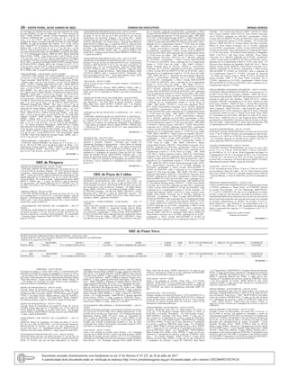 24 – sexta-feira, 10 de Junho de 2022	Diário do Executivo	 Minas Gerais
de vinculação de contagem de tempo, com aproveitamento de tempo
do cargo PEBDIA, do qual foi dispensada; E.E. “Dona Guiomar de
Melo”, MaSP 845466-2, Adriana Cristina Rodrigues Moreira de
Alcântara, EEBIB/SP, adm. 3, por 06 meses, ref. ao 1º e 2º qq. de
exerc., a p/ de 27.09.21, data do requerimento de vinculação de
contagem de tempo, com aproveitamento de tempo do cargo EEBIB/
PEBDIA, do qual foi desligada; São Gotardo - E.E. “Cons. Afonso
Pena”, MaSP 877377-2, Sayonara Lilian Chaves Melo, PEBIID – Anos
Iniciais, adm. 3, por 06 meses, ref. ao 2º e 3º qq. de exerc., a p/ de
09.09.21, data do requerimento de vinculação de contagem de tempo,
com aproveitamento de tempo do cargo PEBIA, do qual foi desligada;
E.E. “Cel. Hermenegildo Ladeira”, MaSP 831100-3, Raquel Aparecida
Batista Fidelis, PEBIB – Anos Iniciais, adm. 3, por 03 meses, ref. ao
1º qq. de exerc., a p/ de 14.09.21, data do requerimento de vinculação
de contagem de tempo, com aproveitamento de tempo do cargo PA1 e
REA3, adm. 1, do qual foi desligada; MaSP 659358-6, Gaspar Ferreira
de Oliveira, PEBIA – Matem., adm. 6, por 12 meses, ref. ao 1º, 2º, 3º e
4º qq. de exerc., a p/ de 03.08.21, data do requerimento de vinculação
de contagem de tempo, com aproveitamento de tempo do cargo PA3,
PA5 e PEBIA, adm. 2, do qual foi desligado.
FÉRIAS-PRÊMIO - CONCESSÃO - ATO Nº 46/2022
CONCEDE TRÊS MESES DE FÉRIAS-PRÊMIO, nos termos do
§ 4º do art. 31, da CE/1989, ao(s) servidor(es): Lagoa Grande - E.E.
“Santa Terezinha”, MaSP 965891-5, Lília de Fátima Correa, PEBIIC
– Matem., adm. 4, ref. ao 3º qq. de exerc., a p/ de 31.03.22; Patos de
Minas - CESEC “Ordalina Vieira Roriz da Costa”, MaSP 390589-0,
Isabel Cristina Teixeira, PEBIIIO – Matem., adm. 2, ref. ao 5º qq. de
exerc., a p/ de 25.09.19; MaSP 891491-3, Simone Aparecida Soares
Silva, PEBIIC – Fís., adm. 3, ref. ao 5º qq. de exerc., a p/ de 30.01.22;
E.E. “Abner Afonso”, MaSP 1003303-3, Cláudia Alves Soares e Silva,
PEBIIIM – Geog., adm. 1, ref. ao 4º qq. de exerc., a p/ de 31.01.22;
MaSP 1067942-1, Mylene da Silva Canedo, PEBIC – Hist., adm. 3, ref.
ao 1º qq. de exerc., a p/ de 30.01.22; E.E. “Marcolino de Barros”, MaSP
1107666-8, Thais Ferreira de Queiroz Andrade, PEBIC – Biol./Ciênc.,
adm. 3, ref. ao 3º qq. de exerc., a p/ de 23.02.22; MaSP 1183323-3,
Wellington Andrade Silva, PEBIB – Hist., adm. 3, ref. ao 1º qq. de
exerc., a p/ de 27.01.22; Ex Serv. Exoner., MaSP 1186309-9, Daniele
Aparecida dos Santos Ribeiro, PEBIA – Matem., adm. 3, ref. ao 1º
qq. de exerc., a p/ de 17.02.22; Presidente Olegário - E.E. “de Ponte
Firme”, MaSP 975222-1, Débora Cristina Dias, PEBIL – Líng. Ingl.,
adm. 1, ref. ao 4º qq. de exerc., a p/ de 14.05.20; E.E. “Pe. José André
Caldeira Coimbra”, MaSP 667249-7, Wagner Bernardes Silveira,
PEBIIC – Matem., adm. 4, ref. ao 1º qq. de exerc., a p/ de 27.03.22;
MaSP 1251432-9, Lara Lúcia da Rocha Godinho, PEBIID – Quím.,
adm. 3, ref. ao 2º qq. de exerc., a p/ de 17.03.22; Rio Paranaíba -
E.E. “Dr. Adiron Gonçalves Boaventura”, MaSP 656163-3, Cláudia
Boaventura de Castro Barbosa, PEBIII I – Geog./Hist., adm. 3, ref. ao
4º qq. de exerc., a p/ de 18.05.18; São Gotardo - E.E. “Cons. Afonso
Pena”, MaSP 1249962-0, Ordalice Garcia Sousa, ATBIIC, adm. 2, ref.
ao 2º qq. de exerc., a p/ de 24.05.22; E.E. “Cel. Oscar Prados”, MaSP
1326708-3, Mara Eliza Gabriel de Carvalho Sasaki, ATBIIC, adm. 2,
ref. ao 1º qq. de exerc., a p/ de 31.05.22.
FÉRIAS-PRÊMIO - CONCESSÃO - ATO Nº 47/2022
CONCEDE FÉRIAS-PRÊMIO, nos termos do § 4º do art. 31, e
do art. 290 da CE/1989, ao(s) servidor(es): Patos de Minas - E.E.
“Agrotécnica Afonso Queiroz”, MaSP 1326994-9, Leide Aparecida
Pereira Rodrigues, PEBIC – Biol./Ciênc., adm. 2, por 05 meses e 26
dias, ref. ao 1º qq. de exerc., a p/ de 31.05.22.
09 1647082 - 1
SRE de Pirapora
ABONO DE PERMANÊNCIA - ATO Nº 12/2022
CONCEDE ABONO DE PERMANÊNCIA, nos termos do art. 36,
§ 20 da CE/89, às servidoras: Pirapora – EE. Profª Anésia Gonçalves
Longuinhos – Maria Josefa Duarte Martins, MaSP 984570-2, ATB3J,
adm. 1, a partir de 25/05/22, data do protocolo do requerimento, com
redação dada pela EC nº 104/2020 c/c art. 36, § 1º, inciso I da CE/89.;
Várzea da Palma – EE. Emília de Paula – Sandra Mara de Souza, MaSP
600367-7, PEB3P, adm. 1, a partir de 02/06/22, data do protocolo
do requerimento, com redação dada pela EC nº 104/2020 e art. 151
do ADCT da CE/89 c/c art. 147 do ADCT acrescentado pela EC nº
104/2020.
ABONO FAMÍLIA - ATO Nº 03/2022
CONCEDE ABONO FAMÍLIA, nos termos do inciso III, art. 7º da
Lei Complementar nº 121, de 29/12/11, à servidora: Pirapora – SRE de
Pirapora – Edna Patricia Seixas dos Santos, MaSP 1264368-0, EEB1C/
FGD-4, adm. 2 por: Keyse Rafaelly Seixas Dias e Keyle Gabrielly
Seixas Dias, a partir de 04/05/22.
AFASTAMENTO POR MOTIVO DE CASAMENTO - ATO Nº
05/2022
REGISTRA AFASTAMENTO POR MOTIVO DE CASAMENTO,
nos termos da alínea “a” do art. 201 da Lei nº 869, de 05/07/52, por
oito dias consecutivos, à servidora: Várzea da Palma – EE. Joseph Hein
– Franciara Nunes Gonçalves, MaSP 1471897-7, PEB1A, adm. 2, a
partir de 29/04/22.
AFASTAMENTO POR MOTIVO DE LUTO - ATO Nº 26/2022
REGISTRAAFASTAMENTO POR MOTIVO DE LUTO, nos termos
da alínea “b” do art. 201 da Lei nº 869, de 05/07/52, por oito dias
consecutivos, aos servidores: Pirapora – EE. Fernão Dias – Andrea
Cristina Soares de Abreu, MaSP 935584-3, PEB1A, adm. 5, a partir de
24/05/22.; São Romão – EE. Afonso Arinos – Helio de Jesus Monteiro,
MaSP 867037-4, PEB1P, adm. 1, a partir de 02/05/22.; Helio de Jesus
Monteiro, MaSP867037-4, PEB1J, adm. 2, a partir de 02/05/22.; Várzea
da Palma – EE. Joaquim de Paula Ferreira – Flávia Araújo França
Sampaio, MaSP 443138-3, EEB1L, adm. 1, a partir de 02/06/22.; EE.
Joseph Hein – Gilmara Araujo França, MaSP 1084984-2, EEB2B, adm.
3, a partir de 02/06/22.
AFASTAMENTO POR MOTIVO DE LUTO - ATO Nº 27/2022
REGISTRAAFASTAMENTO POR MOTIVO DE LUTO, nos termos
da alínea “b” do art. 201 da Lei nº 869, de 05/07/52 e art. 19 da Instrução
Normativa SEPLAG/SCAP nº 01/12, por oito dias consecutivos, às
servidoras: Ibiaí – EE. Cel. Aristides Batista – Edna Alves Mota, MaSP
813529-5, PEBD1A, adm. 2, a partir de 20/05/22.; Lagoa dos Patos
– EE. Raimundo Nonato da Fonseca – Maria Marlene Rabelo, MaSP
1417353-8, ASBD1A, adm. 1, a partir de 21/05/22.; São Romão – EE.
Profª Geovanina Ferreira Dias – Geisa Sueli Martins Soares, MaSP
1445798-0, PEBS1A, adm. 1, a partir de 21/05/22.
ANULAÇÃO - ATO Nº 13/2022
ANULA no ato no que se refere à servidora: Pirapora – Servidora LS
Restabelecida –
Valderez Ferreira de Oliveira, MaSP 940884-0, PEB1A, adm. 2,
na parte em que retificou Gratificação de Incentivo à Docência – 1º
biênio, ato nº 127/12, publicado em 16/06/12, por motivo de retificação
indevida.
DESIGNAÇÃO DE LOCAL DE EXERCÍCIO - ATO Nº 05/2022
DESIGNA, nos termos do Decreto nº 18073 de 08/09/76, a servidora
para: Buritizeiro – EE. Profª Sílvia de Alencar Zschaber – Adriana
Maria Rêgo Neto, MaSP 443985-7, ATBVH, adm. 1, de Pirapora,
CESEC Umbelina Diniz, devendo entrar em exercício a partir de
13/06/22.
GRATIFICAÇÃO DE INCENTIVO À DOCÊNCIA - 5% - ATO Nº
03/2022
CONCEDE GRATIFICAÇÃO DE INCENTIVO À DOCÊNCIA -
5%, nos termos da Lei nº 8517, de 09/01/84, do art. 4º da Lei nº 9263,
de 11/09/86, da Lei nº 9957, de 18/10/89, à servidora: Pirapora –
Servidora sem Lotação, em Afastamento Preliminar à Aposentadoria
– Edina Duarte de Andrade Oliveira, MaSP 953994-1, PEB3M, adm.
1, referente ao 8º biênio a partir de 05/11/11, para regularização de
registros funcionais.
09 1647128 - 1
RETIFICAÇÃO - ATO Nº 41/2022
RETIFICA, NOS ATOS de Retificação de Férias Prêmio Concessão
referente à servidora: Pirapora – Servidora sem Lotação, em
Afastamento Preliminar à Aposentadoria – Edina Duarte de Andrade
Oliveira, MaSP 953994-1, PEB3M, adm. 1, por motivo de incorreção
na data da vigência, ato nº 19/11, publicado em 04/06/11. Onde se lê:
referente ao 3º quinquênio de exercício a partir de 29/10/10. Leia-se:
referente ao 3º quinquênio de exercício a partir de 05/11/10.; Edina
Duarte de Andrade Oliveira, MaSP 953994-1, PEB3M, adm. 1, por
motivo de incorreção na data da vigência, ato nº 29/15, publicado em
05/12/15. Onde se lê: referente ao 4º quinquênio de exercício a partir
de 29/10/15. Leia-se: referente ao 4º quinquênio de exercício a partir
de 04/11/15.
09 1647130 - 1
SRE de Poços de Caldas
AFASTAMENTO POR MOTIVO DE LUTO - ATO N°132/2022
REGISTRA AFASTAMENTO POR MOTIVO DE LUTO, nos
termos da alínea “b” do art. 201 da Lei nº 869, de 05/07/1952 e art.
19 da Instrução Normativa/ SEPLAG/SCAP/Nº.01/2012, por até oito
dias consecutivos, ao(s) servidor(es): Andradas – EE Daniel Ribeiro
Moggi, MaSP 1.430.479-4.1, Lucia Helena de Padua, ASBIA, a partir
de 17/05/2022; Botelhos – EE São José, MaSP 1.496.929-9.1, Josiane
Bernardes Silva, ATB1/IA, a partir de 25/05/2022; Serrania – EE
Diretor Nelson Rodrigues, MaSP 1.401.252.0-1, Dirce Maria Esteves
Gonçalves, ASBIA, a partir de 27/04/2022.
ANULAÇÃO (FÉRIAS-PRÊMIO CONCESSÃO) – ATO Nº
133/2022
ANULA NO ATO, no que se refere aos servidores: Poços de Caldas
– SRE, MaSP 1.400.863-5.1, Aparecida Assunta Ferreira Moras,
TDE2/II C, Férias-Prêmio Concessão, Ato nº 109/2021, publicado
em 25/06/2021, considerando o Ofício-Circular SEPLAG/DNPP nº
01/2022, de 03/02/2022, sobre a aplicação da LeiComplementar Federal
nº 173/2020; Poços de Caldas – SRE, MaSP 1.420.590-0.1, Airton
Carvalho da Cruz Junior, ANE1/I C-FGD5, Férias-Prêmio Concessão,
Ato nº 074/2021, publicado em 07/05/2021, considerando o Ofício
Circular SEPLAG/DNPP Nº 01/2022 de 03/02/2022, sobre a aplicação
da Lei Complementar Federal nº 173/20; Poços de Caldas – SRE, MaSP
1.322.770-7.2,Aline Juliano do Lago, PEB1/I C – FGD1, Férias-Prêmio
Concessão, Ato nº 223/2021, publicado em 26/11/2021, considerando
o Ofício Circular SEPLAG/DNPP Nº 01/2022 de 03/02/2022, sobre a
aplicação da Lei Complementar Federal nº 173/20; Poços de Caldas
– SRE, MaSP 1.429.638-8.1, Andrea Aparecida da Cruz, ANE1/I
C – FGD4, Férias-Prêmio Concessão, Ato nº 145/2021, publicado
em 06/08/2021, considerando o Ofício Circular SEPLAG/DNPP Nº
01/2022 de 03/02/2022, sobre a aplicação da Lei Complementar Federal
nº 173/20; Poços de Caldas – SRE, MaSP 1.433.038-5.1, Fernanda
Matias Perpetuo Vilas Boas, TDE1/I B, Ato nº 208/2021, publicado
em 29/10/2021, considerando o Ofício Circular SEPLAG/DNPP
Nº 01/2022 de 03/02/2022, sobre a aplicação da Lei Complementar
Federal nº 173/20; Poços de Caldas – SRE, MaSP 1.420.601-5,
Giorgia Fernanda Paiva de Oliveira, TDE2/II C, Férias-Prêmio
Concessão, Ato nº 074/2021, publicado em 07/05/2021, considerando
o Ofício Circular SEPLAG/DNPP Nº 01/2022 de 03/02/2022, sobre a
aplicação da Lei Complementar Federal nº 173/20; Poços de Caldas
– SRE, MaSP 488.325-2.1, Jacqueline de Sousa Batista Figueiredo,
ANE5/V J, Férias-Prêmio Concessão, Ato nº 223/2021, publicado
em 26/11/2021, considerando o Ofício Circular SEPLAG/DNPP
Nº 01/2022 de 03/02/2022, sobre a aplicação da Lei Complementar
Federal nº 173/20; Poços de Caldas – SRE, MaSP 358.245-9.1,
Joaquim Dal’Ava Filho, ASE5/V P - FGD5, Férias-Prêmio Concessão,
Ato nº 145/2021, publicado em 06/08/2021, considerando o Ofício
Circular SEPLAG/DNPP Nº 01/2022 de 03/02/2022, sobre a aplicação
da Lei Complementar Federal nº 173/20; Poços de Caldas – SRE, MaSP
1.405.708-7.2, Karen Cristina de Souza, ANEI2/II C, Férias-Prêmio
Concessão, Ato nº 187/2021, publicado em 08/10/2021, considerando
o Ofício Circular SEPLAG/DNPP Nº 01/2022 de 03/02/2022, sobre
a aplicação da Lei Complementar Federal nº 173/20; Poços de
Caldas – SRE, MaSP 1.145.493-1.1, Lucas Alves Marchenti, TDE3/
III G- FGD5, Férias-Prêmio Concessão, Ato nº 145/2021, publicado
em 06/08/2021, considerando o Ofício Circular SEPLAG/DNPP Nº
01/2022 de 03/02/2022, sobre a aplicação da Lei Complementar Federal
nº 173/20; Poços de Caldas – SRE, MaSP 1.149.150-3.1, Michelle
Gonçalves Pereira, TDE3/III G – FGD5, Férias-Prêmio Concessão,
Ato nº 223/2021, publicado em 26/11/2021, considerando o Ofício
Circular SEPLAG/DNPP Nº 01/2022 de 03/02/2022, sobre a aplicação
da Lei Complementar Federal nº 173/20; Poços de Caldas – SRE, MaSP
1.144.044-3.1, Patricia Ferreira, ANE3/III G – FGD4, Férias-Prêmio
Concessão, Ato nº 116/2021, publicado em 02/07/2021, considerando
o Ofício Circular SEPLAG/DNPP Nº 01/2022 de 03/02/2022, sobre a
aplicação da Lei Complementar Federal nº 173/20; Poços de Caldas
– SRE, MaSP 1.400.905-4.1, Rafael Avelino de Andrade, TDE2/II C,
Férias-Prêmio Concessão, Ato nº 012/2021, publicado em 29/01/2021,
considerando o Ofício Circular SEPLAG/DNPP Nº 01/2022 de
03/02/2022, sobre a aplicação da Lei Complementar Federal nº
173/20; Poços de Caldas – SRE, MaSP 1.420.634-6.1, Raquel
Cristina Brabo Ferreira, TDE2/II C, Férias-Prêmio Concessão, Ato nº
074/2021, publicado em 07/05/2021, considerando o Ofício Circular
SEPLAG/DNPP Nº 01/2022 de 03/02/2022, sobre a aplicação da Lei
Complementar Federal nº 173/20; Poços de Caldas – SRE, MaSP
1.401.142-3.1, Rebeca Frederico Fonseca, ANE1/I B, Férias-Prêmio
Concessão, Ato nº 018/2021, publicado em 05/02/2021, considerando
o Ofício Circular SEPLAG/DNPP Nº 01/2022 de 03/02/2022, sobre a
aplicação da Lei Complementar Federal nº 173/20; Poços de Caldas
– SRE, MaSP 381.106-4.2, Rosely Aparecida do Lago Godoi, ANE3/
III L, Férias-Prêmio Concessão, Ato nº 215/2020, publicado em
30/10/2020, considerando o Ofício Circular SEPLAG/DNPP Nº
01/2022 de 03/02/2022, sobre a aplicação da Lei Complementar
Federal nº 173/20; Poços de Caldas – SRE, MaSP 1.399.100-5.1 Selma
Aparecida Abrão Ribeiro, TDE2/II C, Férias-Prêmio Concessão, Ato nº
012/2021, publicado em 29/01/2021, considerando o Ofício Circular
SEPLAG/DNPP Nº 01/2022 de 03/02/2022, sobre a aplicação da Lei
ComplementarFederalnº173/20;PoçosdeCaldas–SRE,MaSP952.896-
9.1, Terezinha de Almeida Araujo, TDE4/IV L – FGD4, Férias-Prêmio
Concessão, Ato nº 012/2021, publicado em 29/01/2021, considerando
o Ofício Circular SEPLAG/DNPP Nº 01/2022 de 03/02/2022, sobre
a aplicação da Lei Complementar Federal nº 173/20; Andradas – EE
Coronel João Mosconi, MaSP 1.168.019-6.3, Aline Carolina Cunha,
PEB2B, Férias Prêmio Concessão, Ato nº 078/2021, publicado em
14/05/2021, considerando o Ofício Circular SEPLAG/DNPP Nº
01/2022 de 03/02/2022, sobre a aplicação da Lei Complementar Federal
nº 173/20; Andradas – EE Coronel João Mosconi, MaSP 1.317.584-
9.3, Bruno Scafuro Silva, PEB1/I B Férias Prêmio Concessão, Ato nº
223/2021, publicado em 26/11/2021, considerando o Ofício Circular
SEPLAG/DNPP Nº 01/2022 de 03/02/2022, sobre a aplicação da
Lei Complementar Federal nº 173/20; Andradas – EE Coronel João
Mosconi, MaSP 1.066.585-9.3, Eleangela Falcão Ribeiro, PEB2/II B,
Férias Prêmio Concessão, Ato nº 231/2021, publicado em 10/12/2021,
considerando o Ofício Circular SEPLAG/DNPP Nº 01/2022 de
03/02/2022, sobre a aplicação da Lei Complementar Federal nº 173/20;
Andradas – EE Coronel João Mosconi, MaSP 1.382.963-5.2, Maria
Gersi Veronez Tonholo, EEB1/I B-D IV, Férias Prêmio Concessão,
Ato nº 078/2021, publicado em 14/05/2021, considerando o Ofício
Circular SEPLAG/DNPP Nº 01/2022 de 03/02/2022, sobre a aplicação
da Lei Complementar Federal nº 173/20; Andradas – EE Coronel João
Mosconi, MaSP 645.420-1.4, Silvana Dainezi dos Reis Aureliano,
PEB1/I B, Férias Prêmio Concessão, Ato nº 231/2021, publicado
em 10/12/2021, considerando o Ofício Circular SEPLAG/DNPP Nº
01/2022 de 03/02/2022, sobre a aplicação da Lei Complementar Federal
nº 173/20; Cabo Verde – EE Professor Pedro Saturnino de Magalhães,
MaSP 1.320.376-5.3, Aibi Jorge Torres, ATB2/IIC, Férias Prêmio
Concessão, Ato nº 200/2021, publicado em 22/10/2021, considerando
o Ofício Circular SEPLAG/DNPP Nº 01/2022 de 03/02/2022, sobre a
aplicação da Lei Complementar Federal nº 173/20; Cabo Verde – EE
Professor Pedro Saturnino de Magalhães, MaSP 663.749-0.1, Márcio
Roberto Navarro Avellar, PEB2/II L, Férias Prêmio Concessão, Ato nº
200/2021, publicado em 22/10/2021, considerando o Oficio-Circular
SEPLAG/DNPP Nº 01/2022 de 03/02/2022, sobre a aplicação da
Lei Complementar Federal nº 173/2020; Conceição da Aparecida
- EE Padre José Antonio Panucci, MaSP 381.105-6, Rosangela de
Freitas Carvalho, ATB5/ V M, Férias Prêmio Concessão, Ato nº
221/2021, publicado em 12/11/2021, considerando o Oficio-Circular
SEPLAG/DNPP Nº 01/2022 de 03/02/2022, sobre a aplicação da Lei
Complementar Federal nº 173/2020.
FÉRIAS-PRÊMIO CONVERSÃO EM ESPÉCIE – ATO Nº 134/2022
CONVERTE FÉRIAS-PRÊMIO EM ESPÉCIE, nos termos do art. 117
do ADCT da CE/1989, aos servidores: Andradas – MaSP 336.721.6-2,
Keli Regina Vilela Quiodeto, PEB3/III P, aposentado(a) em 28/12/2018,
referente ao saldo de 01 mês; Botelhos – MaSP 378.752.0-1, Gilberto
Fernandes, PEB3/III P, aposentado em 21/10/ 2019, referente ao saldo
de 03 meses; Botelhos – MaSP 747.802-7.1, Mariza Maria Aparecida
Guidi, PEB3P, aposentada em 04/03/2020, referente ao saldo de 06
meses; Campestre – MaSP 336.678-8.1,Alba Jesuína do Lago, PEB 3 P,
aposentada em 25/11/2019, referente ao saldo de 05 meses; Conceição
da Aparecida, MaSP 321.764.3-2, Regina Elvira Vechi Vilela, PEB2/
II P, aposentada em 03/02/2020, referente(s) ao saldo de 03 meses;
Divisa Nova – MaSP 364.155.2-2, João Ângelo de Souza, PEB3/III P,
aposentado(a) em 04/02/2019, referente ao saldo de 04 meses e 08 dias;
Poços de Caldas – MaSP 299.960-5.2, Maria Aparecida Benedito, PEB
3 P, aposentada em 02/11/2019, referente ao saldo de 04 meses.
LICENÇA MATERNIDADE – ATO Nº 135/2022
CONCEDE LICENÇA MATERNIDADE, nos termos do inciso XVIII
do art. 7º da CF/1988 por 120 dias, com prorrogação por mais 60 dias,
conforme Lei nº 18879, de 27/05/2010, à(s) servidora(s): Monte Belo
– EE Presidente Tancredo de Almeida Neves, MaSP 1.436.599-3.2,
Taiane Aparecido, PEB1/I B, a partir de 06/06/2022.
LICENÇA PATERNIDADE – ATO Nº 136/2022
CONCEDE LICENÇA PATERNIDADE, nos termos do inciso XIX,
do art. 7º, c/c o § 3º do art. 39 da CR/1988, § 1º do art. 10 do ADCT
da CR/1988; art. 31 e § 11 do art. 39 da Constituição do Estado; Lei
Complementar nº 165, de 17 de setembro de 2021; e art. 2º do Decreto
nº 48.368, de 17 de fevereiro de 2022, por 20 dias consecutivos, ao
servidor efetivo: Campestre – EE Elias Jorge Zenun, MaSP1.159.640-0,
Fábio Hercelio Ferreira, PEBIC, a partir de 25/05/2022.
LOTAÇÃO – ATO Nº 137/2022
LOTA, nos termos do inciso I do art. 75 da Lei nº 7109, de 13/10/1977,
o(s) servidor(es): Poços de Caldas – Na E.E. Dona Francisca Tamm
Bias Fortes, MASP 1.126.801-8.3, Michelle Sampaio Paulino, PEB I/B
- Ciências/Biologia, a contar de 09/06/2022, por retorno antecipado da
LIP.
PROCESSO ADMINISTRATIVO – CONCLUSÃO
CONCLUI PROCESSO ADMINISTRATIVO, instaurado pela Portaria
nº 04/2022, publicada no “Minas Gerais” em 01/04/2022 referente
ao servidor: Nova Resende – EE Caio Albuquerque, MaSP 840.201-
8.1, N.A.S.C.S. PEB3/III P. Por não ser de competência do próprio
servidor o estudo de vida funcional e concessão de benefícios,e que a
Administração Pública tem o direito de rever seus atos em cinco anos da
data em que foram praticados,esta comissão processante em conclusão
ao Processo Administrativo nº 04/2022, da servidora N.A.S.C.S.,
MaSP 840.201-8.1, cargo PEB3/III P, em conformidade com a Lei
nº 14.184/02 e Res. SEPLAG nº 37/05, decidepela não reposição do
débito e manutenção das vigências 3º e 4º quinquênios e do 5°, 6º, 7º,
8º e 9º biênios.
Noêmia de Lourdes Furtado
Diretora em Exercício
08 1646039 - 1
SRE de Ponte Nova
RETIFICAÇÃO DE AMPLIAÇÃO DE CARGA HORÁRIA – ATO Nº 01 / 2022
PUBLICADO NO “MG” DE 27/05/2022, PÁGINA 19, A PARTE REFERENTE AO SERVIDOR:
Onde de se lê, a partir de 01/02/2022:
SRE MUNICÍPIO ESCOLA MASP NOME CARGO ADM. DE Nº. AULAS SEMANAIS PARA Nº. AULAS SEMANAIS A PARTIR DE
PONTE NOVA VICOSA E.E. MADRA SANTA FACE 1.452.055-5 SAMUEL RIBEIRO DE ARAUJO PEB1B 01 08 16 01/02/2022
Leia-se: a partir de 01/06/2022:
SRE MUNICÍPIO ESCOLA MASP NOME CARGO ADM. DE Nº. AULAS SEMANAIS PARA Nº. AULAS SEMANAIS A PARTIR DE
PONTE NOVA VICOSA E.E. MADRA SANTA FACE 1.452.055-5 SAMUEL RIBEIRO DE ARAUJO PEB1B 01 08 16 01/06/2022
09 1647036 - 1
PORTARIA – ATO Nº 04/2022
Nos termos do artigo 13, inciso XXIV, alínea “a” da Resolução SEE
4548/2021 de 28/04/2021 e artigo 44, parágrafos 2º (incisos I a XIV) e
5º da Resolução CEE 472/2020 de 01/02/2020, fica autorizado por 03
(três) anos o funcionamento do Centro Municipal de Educação Infantil
“Dona Rita Molica”, situado na Rua Maria José Molica Vidigal, 20
– Vila Ritinha, no município de Cajuri, Minas Gerais, ofertando a
Educação Infantil na modalidade Creche.
ABONO DE PERMANÊNCIA – ATO Nº 14/2022
Concede Abono de Permanência, nos termos do Artigo 36, § 1º,
inciso I e § 5º da CE/89, com a redação dada pela EC nº 104, de 15 de
setembro de 2020, ao servidor: Jequeri - “E.E.Pe. Benevenuto”, MaSP:
371021-7, Ana Maria Alvares Martins Moreira, cargo 02, ATB5M, a
partir de 08/06/2022; Viçosa – E.E.“Effie Rolfs”, MaSP: 379709-9,
Jose Moreira da Silva, Cargo 01, PEB3/III P, a partir de 29/05/2022.
ABONO DE PERMANÊNCIA - ATO Nº 15/2022
Concede Abono de Permanência, nos termos do Artigo 36, § 20 da
CE/1989, redação dada pela EC nº 104/2020 e art. 151 do ADCT da
CE/89, Regras de Transição, ao servidor: Ponte Nova – E.E.Senador
Antônio Martins, MaSP 549023-0, Rivison Jose da Costa, PEB4L/DIII,
1º cargo, a partir de 06/06/2022.
AFASTAMENTO POR MOTIVO DE CASAMENTO – ATO Nº
12/2022
Afasta Por Motivo de Casamento, nos termos da alínea “a” do Art.
201, da Lei nº 869, de 05/07/1952, e art.19 da Instrução Normativa/
SEPLAG/SCAP/ Nº 01/2012, por até oito dias consecutivos, ao
servidor: Rio Casca - E.E. “Imaculada Conceição”, MaSP 1512146-0,
Francisco Savoi de Araujo, PEBS1A, 1º cargo, a partir de 28/05/2022.
AFASTAMENTO POR MOTIVO DE LUTO – ATO Nº 19/2022
Afasta Por Motivo de Luto, nos termos da alínea “b” do Art. 201, da
Lei nº 869, de 05/07/1952 e art.19 da Instrução Normativa/SEPLAG/
SCAP/ Nº 01/2012, por até oito dias consecutivos, ao servidor:
Araponga - E.E.“Cônego Jose Ermelindo de Souza”, MaSP 1110576-4,
João Batista Ferreira Ramos, PEB2D, 3º cargo, a partir de 19/05/2022;
Ponte Nova - E.E.“Caetano Marinho”, MaSP 1346851-7, Rita Alice de
Carvalho Lopes, PEB2D, 1º cargo, a partir de 30/05/2022; Porto Firme
- E.E.“Solon Idelfonso”, MaSP 1178096-2, Wanessa Virginia Alves,
PEBD1A, 1º cargo, a partir de 04/05/2022; Raul Soares - E.E.“Regina
Pacis”, MaSP 1363683-2, Wallasson Fernandes Martins, PEB1A, 5º
cargo, a partir de 06/05/2022; Rio Casca - E.E.“Imaculada Conceição”,
MaSP 1442811-4, Deyla Marys da Conceição, PEBD1A, 2º cargo, a
partir de 16/05/2022; São Miguel do Anta - E.E.“Pedro Lessa”, MaSP
1110576-4, João Batista Ferreira Ramos, PEB1B, 4º cargo, a partir de
19/05/2022; São Miguel doAnta - E.E.“Pedro Lessa”, MaSP1011911-3,
Wilton Teixeira Lopes, PEBD1A, 3º cargo, a partir de 12/05/2022;
Sericita - E.E.“Clelia Bernardes”, MaSP 891581-1, Betania Aparecida
Gomes Pereira, ATB1A, 1º cargo, a partir de 19/05/2022; Viçosa -
E.E.“Jose Lourenço de Freitas”, MaSP 944277-3, Eunice Barreiros de
Souza Castro, PEB1A, 2º cargo, a partir de 11/05/2022.
AFASTAMENTO PRELIMINAR À APOSENTADORIA – ATO Nº
14/2022.
Registra afastamento preliminar à aposentadoria voluntária, nos termos
do § 24 do art. 36 da CE/1989, com a redação dada pela EC nº 104,
de 2020, do (s) servidor (es): Ponte Nova – E.E. Professor Raymundo
Martiniano Ferreira, MaSP 355.162-9, Airton do Nascimento da
Silva, a partir de 08/06/2022, referente ao 1º cargo, AEB1J, à vista
de requerimento de aposentadoria pelo art. 144 do ADCT da CE/89,
incluído pela Emenda Constitucional Estadual nº 104, de 2020,
combinado com o artigo 3º da Emenda à Constituição Federal nº 47/05,
com direito à remuneração integral.
ANULAÇÃO – ATO Nº 11/2022
Anula o ato referente ao servidor: Dom Silvério – E.E. Presidente
Tancredo Neves MaSP 197.661-2, Maria Lídia Mól da Rocha, PEB2P,
Admissão 02, na parte em que retificou o 2º, 4º, 5º e 6º quinquênios,
publicado em 22/05/2009, por motivo de retificação no tempo averbado;
Dom Silvério – E.E. Presidente Tancredo Neves MaSP 197.661-2,
Maria Lídia Mól da Rocha, PEB2P, Admissão 02, Na parte em que
retificou o Adicional por tempo de serviço, publicado em 09/06/2009,
por motivo de retificação no tempo averbado.
ANULAÇÃO – ATO Nº 12/2022
Anula o ato referente ao servidor: Ponte Nova – E.E.“Caetano
Marinho”, MaSP 388973-0, Cezar Augusto Reis, PEB1O, 1º cargo, na
parte em que autorizou o afastamento em férias prêmio, ato publicado
em 27/05/2022, por motivo de atendimento aoAcórdão ADPF 915
MG;
DESIGNAÇÃO – ATO Nº 04/2022
Designa, a pedido, nos termos do Decreto n º 18.073 de 08/09/1976, os
servidores para: Viçosa – E.E.Effie Rolfs, MASP 1437347-6, Marisa de
Freitas da Silva Gomes, ATB1B, admissão 02, da E.E.“Jose Lourenço
de Freitas” de Viçosa, devendo entrar em exercício, a partir do dia
subsequente a data desta publicação.
FÉRIAS-PRÊMIO / AFASTAMENTO – ATO Nº 34/2022
Autoriza Afastamento para Gozo de Férias-Prêmio, nos termos §
2º do Art. 3º da Resolução Conjunta SEPLAG/SEE, nº 8.656, de
02/07/2012, ao servidor: Alvinópolis – E.E.“Prof.Candido Gomes”,
MaSP 980946-8, Claudiany Cota Paiva, PEB3I, 1º cargo, por 01
mês, referente ao 1º quinquênio de exercício, a partir de 10/06/2022;
Alvinópolis – E.E.“Prof.Candido Gomes”, MaSP 980946-8, Claudiany
Cota Paiva, PEB3G, 2º cargo, por 01 mês, referente ao 2º quinquênio
de exercício, a partir de 10/06/2022; Barra Longa – E.E.“Claudionor
Lopes”, MaSP 370895-5, Silvana Aparecida dos Reis e Silva, ATB5O/
SEV, 1º cargo, por 01 mês, referente ao 5º quinquênio de exercício, a
partir de 04/07/2022; Jequeri – E.E.“Tenente Mol”, MaSP 859064-8,
Maria Geralda Silva Coelho e Silva, PEB3M, 1º cargo, por 01 mês,
referente ao 3º quinquênio de exercício, a partir de 15/06/2022; Ponte
Nova – E.E.“Caetano Marinho”, MaSP 1323791-2, Gerusa Maria
Marinho da Silva Jorge, ATB2D, 1º cargo, por 01 mês, referente ao
1º quinquênio de exercício, a partir de 13/06/2022; Raul Soares
– E.E.“Regina Pacis”, MaSP 888719-2, Neudimar Moreira de Miranda,
PEB2C, 3º cargo, por 02 meses, referente ao 2º quinquênio de exercício,
a partir de 17/06/2022; São Miguel do Anta – E.E.“Pedro Lessa”, MaSP
899821-3, Aparecida Moreira Leal, ATB2C, 2º cargo, por 01 mês,
referente ao 2º quinquênio de exercício, a partir de 27/06/2022; Viçosa
– E.E.“Jose Lourenço de Freitas”, MaSP 1061837-9, Jose Carlos
Valadares, PEB3H, 1º cargo, por 01 mês, referente ao 2º quinquênio de
exercício, a partir de 25/07/2022.
FÉRIAS-PRÊMIO / AFASTAMENTO – ATO Nº 33/2022
Autoriza Afastamento para Gozo de Férias-Prêmio, nos termos da
Resolução Conjunta SEPLAG/SEE n° 9865, de 03 de Julho de 2018,
ao(s) servidor(es): Ponte Nova – “SRE”, MaSP 827682-6, Elza Maria
Lana Leite Fonseca, TDE5M/FGD-4, 1º cargo, por 01 mês, referente
ao 5º quinquênio de exercício, a partir de 20/06/2022; Ponte Nova
– “SRE”, MaSP 821507-1, Nilma Lana Leite Pascini, ANE2E, 3º
cargo, por 01 mês, referente ao 4º quinquênio de exercício, a partir de
29/06/2022.
FÉRIAS-PRÊMIO / CONCESSÃO – ATO Nº 16/2022.
Concede 3 meses de férias-prêmio, nos termos do § 4º do art. 31
da CE/1989, ao servidor, que poderão ser usufruídos, a critério da
Administração, a partir de 01/01/2022, nos termos da Lei Complementar
Federal nº 173/2020 e considerando o teor dos Pareceres Jurídicos de
nos 16.247, de 22 de julho de 2020, e 16.244 de 14 de julho de 2020,
aprovados pelo Advogado-Geral do Estado: Alvinópolis – Escola
Estadual “Gov.Bias Fortes”, MaSP 1337694-2, Aline de Oliveira
Braga, 2°cargo, PEB2C, referente ao 1º quinquênio de exercício a partir
de 27/05/2020; Jequeri – Escola Estadual “Padre Benevenuto”, MaSP
344.605-1, Maria Lúcia Barbosa, 2°cargo, PEB3H, referente ao(s) 1º
quinquênio (s) de exercício a partir de 26/09/1994; 2º quinquênio (s) de
exercício a partir de 15/06/1996; 3º quinquênio (s) de exercício a partir
de 26/02/2009; 4º quinquênio (s) de exercício a partir de 26/02/2014 e
o 5º quinquênio (s) de exercício a partir de 25/02/2019.
Documento assinado eletrônicamente com fundamento no art. 6º do Decreto nº 47.222, de 26 de julho de 2017.
A autenticidade deste documento pode ser verificada no endereço http://www.jornalminasgerais.mg.gov.br/autenticidade, sob o número 3202206092318270124.
 