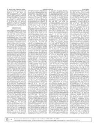 34 – sexta-feira, 10 de Junho de 2022	Diário do Executivo	 Minas Gerais
Ano Fab.:2015 Prop.: Jacqueline Alves Correa / Placa: HLA4I75
Chassi: 93YLSR7GHAJ402331 Marca/Modelo: RENAULT/LOGAN
EXP 1016V Ano Fab.:2009 Prop.: Andre Rodrigues De
AlmeidaBco.j.safra S.a / Placa: HMY9020 Chassi:
KMHDC51EBAU236564 Marca/Modelo: I/HYUNDAI I30 2.0 Ano
Fab.:2009 Prop.: Isabela Helena Assucao Soares / Placa: HAP2881
Chassi: 9C6KE042040018242 Marca/Modelo: YAMAHA/YBR
125ED Ano Fab.:2003 Prop.: Lindomar Alves De SouzaBc Abn Amro
Real S A / Placa: HOC5610 Chassi: 9CDNG4AAJCM101727 Marca/
Modelo: JTA-SUZUKI/GSR150IAno Fab.:2011 Prop.: Lucas Henrique
Santos Bonifacio / Placa: HJQ8G02 Chassi: 9C2ND0910AR025326
Marca/Modelo: HONDA/XRE 300 Ano Fab.:2010 Prop.: Debora Eva
Honorato / Placa: GYM8565 Chassi: 9BD185215Y7036489 Marca/
Modelo: FIAT/MAREA ELX Ano Fab.:2000 Prop.: Janderson Luiz
Alves / Marca/Modelo: HONDA/CG 125 / Placa: GWK6936 Chassi:
9BD178076Y2188497 Marca/Modelo: FIAT/PALIO 1.0Ano Fab.:2000
Prop.: Julio Cesar Maia Pavuna / Placa: GNY2699 Chassi:
9C2ND0401LR306975 Marca/Modelo: HONDA/XLX 350 R Ano
Fab.:1990 Prop.: Itamar Jose Dos Santos / Marca/Modelo:
SHINERAY/50Q / Placa: KIS8533 Chassi: 9C2KC08106R929122
Marca/Modelo: HONDA/CG 150 TITAN KS Ano Fab.:2006 Prop.:
Diego Gon / Placa: GSD7766 Chassi: 9BGJK19BWWB543555 Marca/
Modelo: GM/VECTRA GLS Ano Fab.:1998 Prop.: Nestor Raimundo
Garcia /
Belo Horizonte, 27 de Maio de 2022
EURICO DA CUNHA NETO
DIRETOR DO DETRAN/MG
EDITAL DE NOTIFICAÇÃO (2915)
O Diretor do Departamento de Trânsito de Minas Gerais - DETRAN/
MG, usando da competência que lhe confere o Artigo 22, inciso I, do
Código de Trânsito Brasileiro, e observando o disposto no Artigo 328
do citado diploma legal, a Lei Estadual nº 14.937/03, a Lei Estadual
nº 5.874/72, Decreto Estadual nº 43.824/04 e a Resolução nº 623/16
do CONTRAN, NOTIFICA, pelo presente Edital, os proprietários dos
veículos removidos, recolhidos e apreendidos, a seguir relacionados,
bem como os proprietários dos veículos que porventura não foram
notificados por via postal, por não estarem cadastrados, por não
terem sido encontrados pelo agente dos Correios ou por estarem
com endereços desatualizados, para que, no prazo de 60 (sessenta)
dias, contados a partir desta publicação (art. 4º, § 6º e art. 5º, § 1º da
Resolução nº 623/16 do CONTRAN), promovam a liberação e retirada
dos veículos, mediante o pagamento das multas, impostos, taxas e
despesas com remoção e estadia, conforme legislação específica (artigo
262, § 2º e 271, § único do C.T.B), para evitar-se a inclusão dos mesmos
na lista de veículos que serão levados a hasta pública, de acordo com as
normas acima mencionadas. Os veículos se encontram recolhidos no(s)
depósito(s) abaixo relacionado(s), na cidade de Francisco Sá/MG:
FRANCISCO SÁ REMOÇÃO E GUARD DE VEÍCULOS LTDA
Placa: DOK5824 Chassi: 9C2MC35007R007028 Marca/Modelo:
HONDA/CBX 250 TWISTER Ano Fab.:2006 Prop.: Creusa De Morais
Citeli / Placa: HIN1909 Chassi: 94J1XPBD88M019476 Marca/
Modelo: SUNDOWN/WEB 100 EVO Ano Fab.:2008 Prop.: Joanito
Ribeiro Da Rocha / Placa: HIE6512 Chassi: 9C6KE091060019793
Marca/Modelo: YAMAHA/YBR 125E Ano Fab.:2006 Prop.: Fernanda
Alves Conceicao / Placa: DHD0217 Chassi: 9C2JC30103R046641
Marca/Modelo: HONDA/CG 125 TITAN KS Ano Fab.:2002 Prop.:
JoseCarlosDeFreitas/Placa:HDA3280Chassi:9C2KC08106R002946
Marca/Modelo: HONDA/CG 150 TITAN KS Ano Fab.:2005 Prop.:
Aline Mendes Reis / Placa: HLS5476 Chassi: 9C2JC4110AR517501
Marca/Modelo: HONDA/CG 125 FAN KS Ano Fab.:2009 Prop.:
RogerioSoaresFonseca/Placa:HIT4210Chassi:9C2JC30708R035583
Marca/Modelo: HONDA/CG 125 FAN Ano Fab.:2007 Prop.: Roberto
Soares Da Luz / Placa: DOB2288 Chassi: 9C2JD20105R011448
Marca/Modelo: HONDA/NXR125 BROS KS Ano Fab.:2005 Prop.:
Joseleia Creuza Dos SantosBanco Finasa Sa / Placa: GKO6094 Chassi:
34405811598818 Marca/Modelo: M.B./M.BENZ OF 1113 Ano
Fab.:1982 Prop.: Jose Edvaldo Aguiar / Placa: GWE5101 Chassi:
9C2JC250WVR051011 Marca/Modelo: HONDA/CG 125 TITAN Ano
Fab.:1997 Prop.: Anderson Adarley Leal / Placa: HEY4293 Chassi:
9C2JD20105R020001 Marca/Modelo: HONDA/NXR125 BROS KS
Ano Fab.:2005 Prop.: Wellington Gomes Marques / Placa: HGK7127
Chassi: 9C2KC08508R007358 Marca/Modelo: HONDA/CG 150
TITAN ES Ano Fab.:2007 Prop.: Leonardo Galatas BragaBanco Finasa
Sa / Placa: CNJ2938 Chassi: 9C2JC1911HR101667 Marca/Modelo:
HONDA/ML 125 Ano Fab.:1986 Prop.: Flavio Ferreira De Souza /
Placa: OLU4382 Chassi: 9C2KC1670CR582909 Marca/Modelo:
HONDA/CG 150 FAN ESI Ano Fab.:2012 Prop.: Maria Elenice De
Carvalho / Placa: OPV0953 Chassi: LB4NE2051AC401257 Marca/
Modelo: I/YINXIANG IROS ONE Ano Fab.:2010 Prop.: Manoel
CatarinoPereiraJunior/Placa:GNL1352Chassi:9C2JC1801MR598221
Marca/Modelo: HONDA/CG 125 TODAYAno Fab.:1991 Prop.: Maria
De Lurdes Da Conceicao Ferreira / Placa: MQU4390 Chassi:
9C2JC250XWR054669 Marca/Modelo: HONDA/CG 125 TITAN Ano
Fab.:1998 Prop.: Luiz Alberto Garcia De Abreu / Placa: CWA6533
Chassi: 9C2MC27002R004462 Marca/Modelo: HONDA/CBX 200
STRADA Ano Fab.:2001 Prop.: Ednardo Soares De Souza / Placa:
GYJ2530 Chassi: 9BD27801032376663 Marca/Modelo: FIAT/
STRADA FIRE Ano Fab.:2003 Prop.: Vanessa Soares Cordeiro
BatistaAymore Cred. Finan. E Invest. S.aJacil Dias Pereira / Placa:
CWW0113 Chassi: 9C2JC3010YR151329 Marca/Modelo: HONDA/
CG 125 TITAN KS Ano Fab.:2000 Prop.: Sergio Matos Jesus / Placa:
NGA8825 Chassi: 9C2JC30705R078275 Marca/Modelo: HONDA/CG
125 FANAno Fab.:2005 Prop.:Anivaldo Elias Turco / Placa: MOF4126
Chassi: 9C6KE013020014954 Marca/Modelo: YAMAHA/YBR 125K
Ano Fab.:2002 Prop.: Porto Seguro Cia De Seguro Gerais / Placa:
GOP4783 Chassi: 9C2JA0101LR201355 Marca/Modelo: HONDA/CG
125Ano Fab.:1990 Prop.: Vanildo Ribeiro De Matos / Placa: GMA0195
Chassi: 9BG443NNMLC004504 Marca/Modelo: GM/CHEVROLET
D 40 CUSTOM Ano Fab.:1990 Prop.: Nauhefth Gomes AlmeidaBanco
Panamericano S ARonaldo Linhares Souza / Placa: HLS5163 Chassi:
9C2KC15109R108353 Marca/Modelo: HONDA/CG 150 TITAN KS
Ano Fab.:2009 Prop.: Eduardo Alves Dos Santos / Placa: CIF6287
Chassi: 9C2JC250WWR148303 Marca/Modelo: HONDA/CG 125
TITAN Ano Fab.:1998 Prop.: Laurice Almeida Feitosa / Placa:
GYP0943 Chassi: 9C6KE026020012999 Marca/Modelo: YAMAHA/
YBR 125ED Ano Fab.:2002 Prop.: Ismael Melkis Borges Sampaio /
Placa: HNF4656 Chassi: 95VFU1C5AAM002340 Marca/Modelo:
DAFRA/ZIG Ano Fab.:2010 Prop.: Fabiane Almeida Da Silva / Placa:
DDO6681 Chassi: 9BD17202423008340 Marca/Modelo: FIAT/SIENA
ELX Ano Fab.:2001 Prop.: Weuller Fernando DamascenoOmni Local
S/a Cred.financ.e InvestWeuller Fernando Damasceno / Placa:
GTM2780 Chassi: 9C2JA0101MR204340 Marca/Modelo: HONDA/
CG 125Ano Fab.:1991 Prop.:Adalberto Santos Silva / Placa: GRZ2799
Chassi: 9BGJK19BWWB554572 Marca/Modelo: GM/VECTRA GLS
Ano Fab.:1998 Prop.: Frederico Gomes Meireles / Placa: HBT9155
Chassi: 9C6KE037050034655 Marca/Modelo: YAMAHA/XTZ 125E
Ano Fab.:2005 Prop.: Maria De Lourdes Soares Queiroz / Placa:
CZT7394 Chassi: 9C2JC3010YR134447 Marca/Modelo: HONDA/CG
125 TITAN KS Ano Fab.:2000 Prop.: Sergio Oliveira De Souza / Placa:
HAT4826 Chassi: 9BWCB05X94P120329 Marca/Modelo: VW/GOL
1.6 POWER Ano Fab.:2004 Prop.: Antonio Pereira Da Silva Neto /
Placa: GYH2117 Chassi: 9C2JC2500YR029656 Marca/Modelo:
HONDA/CG 125 TITAN Ano Fab.:1999 Prop.: Finaustria Ar.mercantil
S/a / Placa: HGU0573 Chassi: 9C2KC08108R055881 Marca/Modelo:
HONDA/CG 150 TITAN KS Ano Fab.:2007 Prop.: Andre Francisco
Damacena / Placa: GOJ2092 Chassi: 9BGKS08VKKC308853 Marca/
Modelo: GM/KADETT SL/E Ano Fab.:1989 Prop.: Jose Maria Dos
Santos / Placa: GQY8678 Chassi: 9BD160000S3001325 Marca/
Modelo: FIAT/TIPO 1.6 MPI Ano Fab.:1995 Prop.: Mellani Fernanda
Ferreira / Placa: JPP5687 Chassi: 9BWCA05X34P101147 Marca/
Modelo: VW/GOL 1.0 Ano Fab.:2004 Prop.: Geraldo Dias NunesBco.
bradesco Financiamentos S/a / Placa: HJO2348 Chassi:
9C2JC41109R531326 Marca/Modelo: HONDA/CG 125 FAN KS Ano
Fab.:2009 Prop.: Alisson Rodrigues De Souza / Placa: GYT1640
Chassi: 9C2JC41209R077809 Marca/Modelo: HONDA/CG 125 FAN
ES Ano Fab.:2009 Prop.: Jose Geraldo PereiraBco.bradesco S/a / Placa:
GOE0037 Chassi: 9C2JA0101MR203903 Marca/Modelo: HONDA/
CG 125 CARGO Ano Fab.:1991 Prop.: Celio Roberto Soares Santos /
Placa: EIE4706 Chassi: 9CDNF41LJ8M141827 Marca/Modelo: JTA/
SUZUKI EN125 YES Ano Fab.:2008 Prop.: Paulo Henrique Soares
Dos Santos / Placa: HJM5315 Chassi: 9C6KE091080051417 Marca/
Modelo: YAMAHA/YBR 125E Ano Fab.:2007 Prop.: Israel Santos
Queiroz / Placa: JNP5658 Chassi: 9BD178226V0466413 Marca/
Modelo: FIAT/PALIO EDX Ano Fab.:1997 Prop.: Jose Vilmar T De
OliveiraBv Financeira S A C F I / Placa: GRQ9429 Chassi:
9C2JC2501SRT05160 Marca/Modelo: HONDA/CG 125 TITAN Ano
Fab.:1995 Prop.: Leonardo Junio Silva Soares / Placa: GSQ8266
Chassi: 9C2JC250WWR191560 Marca/Modelo: HONDA/CG 125
TITAN Ano Fab.:1998 Prop.: Antonio Claudio Da Silva AndradeBco.
do Brasil / Placa: HBB8231 Chassi: 9C6KE038040017280 Marca/
Modelo: YAMAHA/XTZ 125K Ano Fab.:2004 Prop.: Maria Jose De
Souza / Placa: GVN1729 Chassi: 9C2JC2500XR186907 Marca/
Modelo: HONDA/CG 125 TITAN Ano Fab.:1999 Prop.: Joao Paulo
Dias / Placa: HFF9029 Chassi: 9C2HB0210CR426982 Marca/Modelo:
HONDA/POP100 Ano Fab.:2011 Prop.: Geraldo Gomes De Oliveira /
Placa: MDR5429 Chassi: 9C6KE044050082435 Marca/Modelo:
YAMAHA/YBR 125K Ano Fab.:2004 Prop.: Warley Pereira Da Silva /
Placa: HII2831 Chassi: 9C2MD34008R024496 Marca/Modelo:
HONDA/XR 250 TORNADO Ano Fab.:2008 Prop.: Maria Das Dores
Goncalves / Placa: GZZ2009 Chassi: 9C2JD17202R002648 Marca/
Modelo: HONDA/XLR 125 ES Ano Fab.:2001 Prop.: Leonardo Nunes
M Dos Santos / Placa: NYD3391 Chassi: 95VC01B2CCM002517
Marca/Modelo: DAFRA/RIVA 150 Ano Fab.:2012 Prop.: Marcelo
Mineiro De Souza / Placa: HAU1420 Chassi: 9C2JC30103R251666
Marca/Modelo: HONDA/CG 125 TITAN KS Ano Fab.:2003 Prop.:
IraciRodriguesFerreira/Placa:HIH1013Chassi:9BD17201M83413190
Marca/Modelo: FIAT/SIENA ELX FLEX Ano Fab.:2008 Prop.: Jaime
Jesus Costa / Placa: GWU8031 Chassi: 9C2JC250WWR210357 Marca/
Modelo: HONDA/CG 125 TITAN Ano Fab.:1998 Prop.: Paulo Cesar
Rodrigues Da Silva / Placa: GVC3777 Chassi: 9C2JD170WWR010140
Marca/Modelo: HONDA/XLR 125 Ano Fab.:1998 Prop.: Valcy
Martins De Oliveira / Placa: GVA5181 Chassi: 9C2JC250VVR167424
Marca/Modelo: HONDA/CG 125 TITAN Ano Fab.:1997 Prop.:
Antonio Alves De Oliveira / Placa: DAA8531 Chassi:
9C2JD1700YR022437 Marca/Modelo: HONDA/XLR 125 Ano
Fab.:2000 Prop.: Lourival Rodrigues Santos / Placa: ADV3664 Chassi:
9BWZZZ30ZPT090292 Marca/Modelo: VW/GOL CL Ano Fab.:1993
Prop.: Marcos Danilo Barbosa Pereira / Placa: GXY3818 Chassi:
9BGTT48B03B192306 Marca/Modelo: GM/ASTRA HATCH 5P CD
Ano Fab.:2003 Prop.: Laurence Dias FagundesBv Financeira S.a
Credito Fin.inv.Antonio Rodrigues Lira Neto / Placa: HCD9019 Chassi:
9C2KC08106R008645 Marca/Modelo: HONDA/CG 150 TITAN KS
Ano Fab.:2005 Prop.: Maria Maura Ferreira Dos Santos / Placa:
HDW0852 Chassi: 9BD15844A96189147 Marca/Modelo: FIAT/UNO
MILLE WAY ECON Ano Fab.:2008 Prop.: Jose Carlos Ferreira / Placa:
GZZ2964 Chassi: 9C6KE013020017183 Marca/Modelo: YAMAHA/
YBR 125K Ano Fab.:2002 Prop.: Aline De Jesus Silva / Placa:
GWE3955 Chassi: 9C2JC3010YR072064 Marca/Modelo: HONDA/
CG 125TITAN KSAno Fab.:2000 Prop.: Julio Gomes DeAlmeidaMoto
Nanuque Ltda / Placa: GXX5646 Chassi: 9C2JC3010YR041870
Marca/Modelo: HONDA/CG 125 TITAN KS Ano Fab.:2000 Prop.:
Rodrigo Aparecido G Ribeiro / Placa: HIN7945 Chassi:
9C2KC08108R255789 Marca/Modelo: HONDA/CG 150 TITAN KS
Ano Fab.:2008 Prop.: Jose Arnaldo Soares / Placa: GRC0183 Chassi:
CG125BR1431627 Marca/Modelo: HONDA/CG 125 Ano Fab.:1985
Prop.: Jose Andrade Filho / Placa: HHA9905 Chassi:
9C2KC08508R085319 Marca/Modelo: HONDA/CG 150 TITAN ES
Ano Fab.:2008 Prop.: Marcos Vinicius Alves De Souza / Placa:
HEZ7074 Chassi: 9C2JC30707R050089 Marca/Modelo: HONDA/CG
125 FAN Ano Fab.:2006 Prop.: Jose Jair Goncalves Ruas / Placa:
HAS6132 Chassi: 9C2KC08105R035271 Marca/Modelo: HONDA/
CG 150 TITAN KS Ano Fab.:2004 Prop.: Irineu Rodrigues De Oliveira
/ Placa: HGU2879 Chassi: 9C2JC30708R088769 Marca/Modelo:
HONDA/CG 125 FAN Ano Fab.:2007 Prop.: Orlinda Rodrigues Soares
/ Placa: HJM7048 Chassi: 9C2JC30708R643611 Marca/Modelo:
HONDA/CG 125 FAN Ano Fab.:2008 Prop.: Ivany Gomes RuasBanco
Panamericano S A / Placa: HDP6384 Chassi: 9C2KC08106R862107
Marca/Modelo: HONDA/CG 150 TITAN KS Ano Fab.:2006 Prop.:
Lucas Bastos Souza / Placa: CBX8001 Chassi: 9C2JA010WVR001081
Marca/Modelo: HONDA/CG 125 CARGO Ano Fab.:1997 Prop.:
Lenivaldo Silvestre Da Silva / Placa: HBP0668 Chassi:
9C2KD03208R017873 Marca/Modelo: HONDA/NXR150 BROS KS
Ano Fab.:2008 Prop.: Jose Geraldo Ferreira / Placa: DOJ9429 Chassi:
9C2MC35005R048216 Marca/Modelo: HONDA/CBX 250 TWISTER
Ano Fab.:2005 Prop.: Isaac Mendes Cristianismo / Placa: JOU0122
Chassi: 8AD2A7LZ91W057608 Marca/Modelo: I/PEUGEOT 206
SELECTION Ano Fab.:2001 Prop.: Jesus Jose Teixeira / Placa:
GOQ3698 Chassi: 9C2JC2501RRS22259 Marca/Modelo: HONDA/
CG 125 TITAN Ano Fab.:1994 Prop.: Jose Mario Ruas De Abreu /
Placa: JGZ7643 Chassi: 93YLM2M1H7J829436 Marca/Modelo:
RENAULT/MEGANESD EXPR 16 Ano Fab.:2007 Prop.: Eudes
Marques Soares CamiloAymore C F I Sa / Placa: GUR4463 Chassi:
8AWZZZ6K2VA029458 Marca/Modelo: IMP/VW POLO CLAS. 1.8
MI Ano Fab.:1997 Prop.: Adalciley Passos De JesusBv Financeira S.a
Credito Fin.inv. / Placa: HLK1375 Chassi: 9C2JC4110AR089174
Marca/Modelo: HONDA/CG 125 FAN KS Ano Fab.:2010 Prop.:
Vanusa De Oliveira Santos / Placa: HIN5535 Chassi:
9C2KC08108R171110 Marca/Modelo: HONDA/CG 150 TITAN KS
Ano Fab.:2008 Prop.: Irenice Soares Dos Santos / Placa: HJM9941
Chassi: 95VCA1K289M047166 Marca/Modelo: DAFRA/SPEED 150
Ano Fab.:2008 Prop.: Maria Analia M Fiuza Do Carmo / Placa:
OLW7671 Chassi: 9C2KC1680CR433416 Marca/Modelo: HONDA/
CG150 FAN ESDI Ano Fab.:2012 Prop.: Warley Rodrigues De
Azevedo / Placa: JMR4731 Chassi: 9BWCA05XX2P028758 Marca/
Modelo: VW/GOL 16V POWER Ano Fab.:2001 Prop.: Gilberto
Barbosa De Sena / Placa: GQJ0486 Chassi: 9C2MC270TTR004410
Marca/Modelo: HONDA/CBX 200 STRADA Ano Fab.:1996 Prop.:
Wliany Soares De Oliveira / Placa: GLE7760 Chassi:
9BGJG11GRRB029137 Marca/Modelo: GM/MONZA GL Ano
Fab.:1994 Prop.: Lilian Aparecida R Guedes / Placa: HCB1027 Chassi:
9C2KC08104R058211 Marca/Modelo: HONDA/CG 150 TITAN KS
Ano Fab.:2004 Prop.: Warley De Jesus Souza / Placa: HFL5521 Chassi:
9C6KE092070094086 Marca/Modelo: YAMAHA/YBR 125K Ano
Fab.:2007 Prop.: Jose Adilson Pereira Da Silva / Placa: HIE9299
Chassi: 9C2JC4110CR415608 Marca/Modelo: HONDA/CG 125 FAN
KS Ano Fab.:2011 Prop.: Warley Fagundes Costa Pestana / Placa:
GQE4859 Chassi: CG125BR1488135 Marca/Modelo: HONDA/CG
125 Ano Fab.:1986 Prop.: Joao Carlos Pinheiro Teixeira / Placa:
GYD2224 Chassi: 9C2HA07002R030071 Marca/Modelo: HONDA/
C100 BIZ Ano Fab.:2002 Prop.: Maria Zenaide Dos S.malveiraBco.do
Brasil / Placa: GVZ4173 Chassi: 9C2HA050VVR015404 Marca/
Modelo: HONDA/C100 DREAM Ano Fab.:1997 Prop.: Hebert Veloso
Da Silva / Placa: GYU1007 Chassi: 9C2JC3010YR108537 Marca/
Modelo: HONDA/CG 125 TITAN KSAno Fab.:2000 Prop.: Claudionor
Goncalves Pereira / Placa: GVY8235 Chassi: 9C2JC250TTR095161
Marca/Modelo: HONDA/CG 125 TITAN Ano Fab.:1996 Prop.: Jose
Eustaquio Alves Da Silva / Placa: GYF4135 Chassi:
9C2JC30102R185253 Marca/Modelo: HONDA/CG 125 TITAN KS
Ano Fab.:2002 Prop.: Adriana Gomes Miranda / Placa: DBD1533
Chassi: 9C2JC3010YR150920 Marca/Modelo: HONDA/CG 125
TITAN KS Ano Fab.:2000 Prop.: Jeferson Roberto De BritoGuarumoto
Adm De Cons Sc Ltda / Placa: GZC7827 Chassi: 9C6KE013010002800
Marca/Modelo: YAMAHA/YBR 125K Ano Fab.:2001 Prop.: Adelvair
P Da Silva / Placa: GTB2015 Chassi: 9BD146000R5310439 Marca/
Modelo: FIAT/UNO ELECTRONIC Ano Fab.:1994 Prop.: Paulo
Sergio Pereira Vieira / Placa: JNF7394 Chassi: 9BGJK11YMLB000266
Marca/Modelo: GM/MONZA SL/E Ano Fab.:1990 Prop.: Danilo
Emanuel Zuba / Placa: GXR0774 Chassi: 9C2JC30101R114562
Marca/Modelo: HONDA/CG 125 TITAN KS Ano Fab.:2001 Prop.:
Gwr Dist De P E Mandibulas LtdaBanco Panamericano SAJose Chaves
Lopes De Olivera / Placa: GSL3801 Chassi: 9C2JC30201R066150
Marca/Modelo: HONDA/CG 125 TITAN ES Ano Fab.:2001 Prop.:
Geovanni Ferreira Almeida / Placa: HFL5206 Chassi:
9C2JC30707R087773 Marca/Modelo: HONDA/CG 125 FAN Ano
Fab.:2007 Prop.: Carlos Siqueira Cruz / Placa: GZY0708 Chassi:
9C6KE013020019932 Marca/Modelo: YAMAHA/YBR 125K Ano
Fab.:2002 Prop.: Robson Souza LimaBanco Do Brasil Sa / Placa:
GWU7370 Chassi: 9C2JC250VVR157466 Marca/Modelo: HONDA/
CG 125 TITAN Ano Fab.:1997 Prop.: Vanderson Roberto Da S.barbosa
/ Placa: HIE7340 Chassi: 9C2JC30708R138640 Marca/Modelo:
HONDA/CG 125 FAN Ano Fab.:2008 Prop.: Almiro Alves De Souza
Junior / Chassi: 9C6KE092080162772 Marca/Modelo: YAMAHA/
YBR 125K Ano Fab.:2007Joana Aparecida Rodrigues Dos Santos /
Placa: DXO2365 Chassi: 9C2KC08107R173199 Marca/Modelo:
HONDA/CG 150 TITAN KS Ano Fab.:2007 Prop.: Fabio Mendes
FerreiraPanamericano Arrendamento Mercantil S A / Placa: JOV3571
Chassi: 9C2JC30104R098128 Marca/Modelo: HONDA/CG 125
TITAN KS Ano Fab.:2004 Prop.: Washington Avelino De
OliveiraConsorcio Nacional Honda LtdaIsmar Marques Santos / Placa:
GVC3381 Chassi: 9C2JC250WWR125777 Marca/Modelo: HONDA/
CG 125 TITAN Ano Fab.:1998 Prop.: Roselene Ferreira Rocha / Placa:
LBZ3922 Chassi: 9BFZZZFHAVB171754 Marca/Modelo: FORD/
FIESTAAno Fab.:1997 Prop.: Ireny De Souza Gomes / Placa: HBF9394
Chassi: 9C6KE038040013945 Marca/Modelo: YAMAHA/XTZ 125K
Ano Fab.:2004 Prop.: Rodrigo Stenio Felizardo SilvaOmni S A Finc
Invest / Placa: DCL2567 Chassi: 9C2JC30102R032557 Marca/Modelo:
HONDA/CG 125 TITAN KS Ano Fab.:2001 Prop.: Cleiton Rosa De
Oliveira / Placa: HBX3626 Chassi: 9C2KC08105R074785 Marca/
Modelo: HONDA/CG 150 TITAN KS Ano Fab.:2004 Prop.: Fernando
Candido Costa / Placa: GWG0472 Chassi: CG125BR1431929 Marca/
Modelo: HONDA/CG 125 Ano Fab.:1985 Prop.: Genesio Geraldo Da
Silva / Placa: GPO9556 Chassi: 35N105769 Marca/Modelo: Y/
YAMAHA RD 125 Ano Fab.:1986 Prop.: Geraldo Pereira Dos Santos /
Placa: GRH1435 Chassi: 9C2MD2701RRS00572 Marca/Modelo:
HONDA/NX 200 Ano Fab.:1994 Prop.: Francisco Chagas Da Silva
Lima / Chassi: 9C6KE094080029959 Marca/Modelo: YAMAHA/XTZ
125K Ano Fab.:2008Ana Rosa Angelica De Jesus / Placa: GPS5704
Chassi: 9C8M22F4XPM001195 Marca/Modelo: AGRALE/SXT 27.5
EX. Ano Fab.:1993 Prop.: Carlos Alberto Lino De Oliveira / Placa:
GTU8459 Chassi: 9C2MD0301HR103100 Marca/Modelo: HONDA/
XLX 250 R Ano Fab.:1986 Prop.: Fagnar Batista De Souza Soares /
Placa: GVN0399 Chassi: 9C2JC250XWR088090 Marca/Modelo:
HONDA/CG 125 TITAN Ano Fab.:1998 Prop.: Divino Marcos Alves
Cordeiro / Placa: GYU0413 Chassi: 9C2JC2500XR172258 Marca/
Modelo: HONDA/CG 125 TITAN Ano Fab.:1999 Prop.: Waldiomar
Marques Da Silva / Placa: GWU7991 Chassi: 9C62MX000J0002832
Marca/Modelo: Y/YAMAHA RD 135 Z Ano Fab.:1988 Prop.: Antonio
Natalicio Nunes Ferreira / Placa: GWU7896 Chassi:
9C2JC250WWR202748 Marca/Modelo: HONDA/CG 125 TITAN
Ano Fab.:1998 Prop.: Waldeir Martins Soares / Placa: GPO5815
Chassi: 9C2MD0301HR102862 Marca/Modelo: HONDA/XL 250 Ano
Fab.:1986 Prop.: Adauto Querino Pereira / Placa: GSR8625 Chassi:
9C2JC250WWR168936 Marca/Modelo: HONDA/CG 125 TITAN
Ano Fab.:1998 Prop.: Maria Aparecida De Brito Moraes / Placa:
HAU2273 Chassi: 9C2JC30104R034310 Marca/Modelo: HONDA/CG
125 TITAN KS Ano Fab.:2003 Prop.: Maria Jose PereiraBanco Honda
Sa / Placa: GRL7230 Chassi: 23K021205 Marca/Modelo: Y/YAMAHA
DT 180 Ano Fab.:1984 Prop.: Pedro Francisco Dos Santos / Placa:
GQE9831 Chassi: 35N108408 Marca/Modelo: Y/YAMAHA RD 125
Ano Fab.:1986 Prop.: Istael Magela Dos Santos / Placa: GOD3595
Chassi: CG125BR1131540 Marca/Modelo: HONDA/CG 125 Ano
Fab.:1981 Prop.: Nilton Marques Drumond / Placa: GYN6409 Chassi:
9C6KE010010021830 Marca/Modelo: YAMAHA/YBR 125E Ano
Fab.:2000 Prop.: Vailca Pereira Faustina De SouzaAltemar Motos Ltda
/ Placa: NFD5695 Chassi: 9C6KE044040062459 Marca/Modelo:
YAMAHA/YBR 125K Ano Fab.:2004 Prop.: Gilberto Pereira Da
SilvaOmni S A Finc Invest / Placa: BJY0734 Chassi:
9C2JC1801PRP02039 Marca/Modelo: HONDA/CG 125 TODAY Ano
Fab.:1993 Prop.: Eduardo Delacorte / Placa: GSX0516 Chassi:
9C2JC2500XR216839 Marca/Modelo: HONDA/CG 125 TITAN Ano
Fab.:1999 Prop.: Aldair Pereira Brant / Placa: GOG0650 Chassi:
CG125BR1378388 Marca/Modelo: HONDA/125 Ano Fab.:1984
Prop.: Jair Batista Murca / Placa: GNQ1113 Chassi: CG125BR1394352
Marca/Modelo: HONDA/CG 125 Ano Fab.:1984 Prop.: Theodorio
Batista Dos Reis / Placa: GNZ0331 Chassi: CG125BR2111714 Marca/
Modelo: HONDA/125 Ano Fab.:1983 Prop.: Teresinho Pereira Silva /
Placa: GPS0081 Chassi: CG125BR1384177 Marca/Modelo:
HONDA/125 Ano Fab.:1984 Prop.: Adilson Rodrigues Dos Santos /
Placa: GNQ6422 Chassi: CG125BR1481015 Marca/Modelo: HONDA/
CG 125 Ano Fab.:1985 Prop.: Jose Ribeiro Dos Santos / Placa:
GVC1319 Chassi: 9C2JC250VVR177015 Marca/Modelo: HONDA/
CG 125 TITAN Ano Fab.:1997 Prop.: Adao Jose Rosa Da SilvaCons.
midisa / Placa: GKN8865 Chassi: 9C2KC0501NR223723 Marca/
Modelo: H/HONDA CBX 150 AERO Ano Fab.:1992 Prop.: Marcelino
Lima / Placa: GYT1331 Chassi: 9C6KE094060001923 Marca/Modelo:
YAMAHA/XTZ 125K Ano Fab.:2005 Prop.: Donizete Pereira Dos
Santos / Placa: HLS5322 Chassi: 9C2JC41209R021664 Marca/
Modelo: HONDA/CG 125 FAN ES Ano Fab.:2009 Prop.: Galliu
Gassan Cunha SantanaOmni Local S/a Cred.financ.e Invest / Placa:
HAU2389 Chassi: 9C2JC30104R046234 Marca/Modelo: HONDA/CG
125 TITAN KS Ano Fab.:2003 Prop.: Marcos Da Silva Ferreira / Placa:
GTP0963 Chassi: 9BWZZZ377TT176148 Marca/Modelo: VW/GOL I
PLUS Ano Fab.:1996 Prop.: Wanderley Brantes De Souza / Placa:
GZZ2128 Chassi: 9C2JC30102R018390 Marca/Modelo: HONDA/CG
125 TITAN KS Ano Fab.:2001 Prop.: Claudio Jose Amorim Silva /
Placa: CVF7425 Chassi: 9C2JC30213R631998 Marca/Modelo:
HONDA/CG 125 TITAN KSE Ano Fab.:2003 Prop.: Jessica Cristina
Barbosa Ferreira / Placa: BXQ4597 Chassi: 9C2KC08508R061140
Marca/Modelo: HONDA/CG 150 TITAN ES Ano Fab.:2008 Prop.:
Jose Aglaildo Fernandes Silva / Placa: GYN6963 Chassi:
9C2JC30102R188235 Marca/Modelo: HONDA/CG 125 TITAN KS
Ano Fab.:2002 Prop.: Deosdete Maximo Fa Fonseca / Placa: GVN0998
Chassi: 9C2JC2500XR118780 Marca/Modelo: HONDA/CG 125
TITAN Ano Fab.:1999 Prop.: Francisco Ricardo Oliveira / Placa:
GYN0619 Chassi: 9C2JC3010YR047389 Marca/Modelo: HONDA/
CG 125 TITAN KS Ano Fab.:2000 Prop.: Jose Geraldo De Souza /
Placa: HCB8246 Chassi: 9C2KD02305R007242 Marca/Modelo:
HONDA/NXR150 BROS ESD Ano Fab.:2005 Prop.: Delmiro Pereira
De Amorim / Placa: GTU5573 Chassi: 9C2JC2501SRS73867 Marca/
Modelo: HONDA/CG 125 TITAN Ano Fab.:1995 Prop.: Francisco De
Oliveira Silva / Placa: DGH9023 Chassi: 9C2HA07103R005224
Marca/Modelo: HONDA/C100 BIZ ES Ano Fab.:2002 Prop.: Bernardo
Pontes De Sousa / Placa: HBT0614 Chassi: 9C2KC08105R124546
Marca/Modelo: HONDA/CG 150 TITAN KS Ano Fab.:2005 Prop.:
AdaoGomesDaSilva/Placa:NMA5359Chassi:9C2KC1620AR001134
Marca/Modelo: HONDA/CG150 TITAN MIX ES Ano Fab.:2009
Prop.: Iolanda Rodrigues De MoraesDismoto Distrib De Motocicletas
Ltda / Placa: HDU8087 Chassi: 9C6KE092070065696 Marca/Modelo:
YAMAHA/YBR 125K Ano Fab.:2006 Prop.: Jackson Leandro P De
Souza / Placa: GYN6209 Chassi: 9C2JD1700YR014623 Marca/
Modelo: HONDA/XLR 125 Ano Fab.:2000 Prop.: Josi Ribeiro Da
Cruz / Placa: GXB6616 Chassi: 9C2JC250XWR051712 Marca/
Modelo: HONDA/CG 125 TITAN Ano Fab.:1998 Prop.: Welton
Martins Soares / Placa: HBI8429 Chassi: 9C2KC08208R034560
Marca/Modelo: HONDA/CG 150 TITAN ESD Ano Fab.:2008 Prop.:
Madson Dos Anjos Santa RitaBanco Panamericano S A / Placa:
HGQ7364 Chassi: 9C6KE092080166366 Marca/Modelo: YAMAHA/
YBR 125K Ano Fab.:2007 Prop.: Carlos Cesar Rodrigues Dos
SantosBancoFinasaSa/Placa:DOQ1429Chassi:9C2JC30705R800480
Marca/Modelo: HONDA/CG 125 FAN Ano Fab.:2005 Prop.: Antonio
Agostinho Neto / Placa: HLK4382 Chassi: 9C2JC4110BR710396
Marca/Modelo: HONDA/CG 125 FAN KS Ano Fab.:2011 Prop.: Jose
Rodrigues Froes / Placa: BSL2211 Chassi: 9C2JC2501SRS96329
Marca/Modelo: HONDA/CG 125 TITAN Ano Fab.:1995 Prop.: Jerry
Ferreira De SousaBanco Pontual Sa / Placa: GYD7159 Chassi:
9C2JC30103R050698 Marca/Modelo: HONDA/CG 125 TITAN KS
Ano Fab.:2002 Prop.: Jairo Rodrigues De Sousa / Placa: GVZ8987
Chassi: 9C2JC30101R229771 Marca/Modelo: HONDA/CG 125
TITAN KS Ano Fab.:2001 Prop.: Catarino Cardoso Dos Santos / Placa:
GQB7045 Chassi: 9BWZZZ30ZFT025908 Marca/Modelo: VW/GOL
Ano Fab.:1985 Prop.: Jose Ademar Pereira Silva / Placa: HEK4156
Chassi: 9C2JC30707R091664 Marca/Modelo: HONDA/CG 125 FAN
Ano Fab.:2007 Prop.: Valdivino Ferreira Da Silva / Placa: GRC2988
Chassi: 9C2JC2501RRS04976 Marca/Modelo: HONDA/CG 125
TITAN Ano Fab.:1994 Prop.: Adelaide George De Andrade / Placa:
GSN1331 Chassi: 9C2JC250XWR005436 Marca/Modelo: HONDA/
CG 125 TITAN Ano Fab.:1998 Prop.: Flacir Vicente P. Dos Santos /
Placa: GNR0845 Chassi: CG125BR1402071 Marca/Modelo: HONDA/
CG 125 Ano Fab.:1984 Prop.: Adao Soares Da Silva / Placa: DNJ6896
Chassi: 9C6KE042050036647 Marca/Modelo: YAMAHA/YBR
125ED Ano Fab.:2005 Prop.: Ederson Castilho De BritoBanco Finasa
Sa / Placa: FIO3545 Chassi: 9BGKT48L0FG222356 Marca/Modelo:
CHEVROLET/ONIX 1.4MT LTZ Ano Fab.:2014 Prop.: Joao Pedro
Martins Do Valle / Placa: HNF4174 Chassi: 95VCA4H59AM000846
Marca/Modelo: DAFRA/SPEED 150 Ano Fab.:2009 Prop.: Paulo
Ribeiro Leite Neto / Placa: HIE6288 Chassi: 9C2KC08108R103590
Marca/Modelo: HONDA/CG 150 TITAN KS Ano Fab.:2007 Prop.:
Patrocinia Nacir R.da Silva / Placa: HDY1048 Chassi:
9C2KC08106R941978 Marca/Modelo: HONDA/CG 150 TITAN KS
Ano Fab.:2006 Prop.: Wagner Bispo Correia / Placa: HCB1017 Chassi:
9C2KC08104R049303 Marca/Modelo: HONDA/CG 150 TITAN KS
Ano Fab.:2004 Prop.: Claudinei Moreira Batista / Placa: HEN3452
Chassi: 9C2KC08107R114808 Marca/Modelo: HONDA/CG 150
TITAN KS Ano Fab.:2007 Prop.: Camilo Jardim De Melo / Placa:
GRU0378 Chassi: 9C2JC250TTR076270 Marca/Modelo: HONDA/
CG 125 TITAN Ano Fab.:1996 Prop.: Santino Dos Reis Sales / Placa:
CZR2425 Chassi: 9C2JC30201R003793 Marca/Modelo: HONDA/CG
125 TITAN ES Ano Fab.:2000 Prop.: Sabino Ferreira Nunes / Placa:
HBF3209 Chassi: 9C2KC08104R013815 Marca/Modelo: HONDA/
CG 150 TITAN KS Ano Fab.:2004 Prop.: Gilberto Fontoura / Placa:
HKB8480 Chassi: 95VCA1K889M045830 Marca/Modelo: DAFRA/
SPEED 150 Ano Fab.:2008 Prop.: Ademar Cesar Pereira De Freitas /
Placa: HAC2538 Chassi: 9C2JC30103R295716 Marca/Modelo:
HONDA/CG 125 TITAN KS Ano Fab.:2003 Prop.: Reginaldo Pereira
Dos SantosMoto Nanuque Ltda / Placa: HIE6118 Chassi:
9C2JC30708R052507 Marca/Modelo: HONDA/CG 125 FAN Ano
Fab.:2007 Prop.: Paula Dayane Ferreira Caetano / Placa: GTU6264
Chassi: 9C2JC2501SRS74756 Marca/Modelo: HONDA/CG 125
TITAN Ano Fab.:1995 Prop.: Cleonice Cardoso Da Silva / Placa:
EHG8127 Chassi: 9C2MC35008R132196 Marca/Modelo: HONDA/
CBX 250 TWISTERAno Fab.:2008 Prop.: Jose Manoel Da SilvaBanco
Finasa Bmc S A / Placa: HBV0575 Chassi: 9C2KD03107R009612
Marca/Modelo: HONDA/NXR150 BROS ESD Ano Fab.:2006 Prop.:
Fabricio Bispo De Almeida / Placa: HGQ3153 Chassi:
9C2KC08108R015208 Marca/Modelo: HONDA/CG 150 TITAN KS
Ano Fab.:2007 Prop.: Marta Dias Da Costa Gomes / Placa: HDU8029
Chassi: 9C6KE092070073315 Marca/Modelo: YAMAHA/YBR 125K
Ano Fab.:2006 Prop.: Elias Ferreira De AraujoDn Administradora De
Consorcios LtdaElias Ferreira De Araujo / Placa: DOV1229 Chassi:
9C2JC30706R836365 Marca/Modelo: HONDA/CG 125 FAN Ano
Fab.:2006 Prop.: Pedro Lucas Bispo De Almeida / Placa: GZY1082
Chassi: 9C6KE020020050227 Marca/Modelo: Y/YAMAHA
CRYPTON Ano Fab.:2002 Prop.: Geraldo Ferraz De Freitas / Placa:
HFL4693 Chassi: 9C2KC08105R032406 Marca/Modelo: HONDA/
CG 150 TITAN KS Ano Fab.:2004 Prop.: Maria Dilza Pedroso Dias /
Placa: HFM5080 Chassi: 9CDNF41ZJBM332780 Marca/Modelo:
JTA/SUZUKI EN125 YES SE Ano Fab.:2010 Prop.: Elias Freitas
Araujo / Placa: DOY1502 Chassi: 9C2KC08105R879386 Marca/
Modelo: HONDA/CG 150 TITAN KS Ano Fab.:2005 Prop.: Ailton
Cardoso Da Silva / Placa: DEO7312 Chassi: 9C2JC30103R009039
Marca/Modelo: HONDA/CG 125 TITAN KS Ano Fab.:2002 Prop.:
Waldeir Bispo De Oliveira / Placa: HIA1890 Chassi:
9C2KC1670CR419147 Marca/Modelo: HONDA/CG 150 FAN ESI
Ano Fab.:2011 Prop.: Lucas Serafim Da SilvaAymore Cred. Finan. E
Invest. S.a / Placa: GZY5567 Chassi: 9C2JC30103R248020 Marca/
Modelo: HONDA/CG 125 TITAN KS Ano Fab.:2003 Prop.: Jose
Gomes BatistaDn Administradora De Consorcios Ltda / Placa:
BYU6394 Chassi: 9C2JC30708R086767 Marca/Modelo: HONDA/CG
125 FAN Ano Fab.:2007 Prop.: Joao Paulo Da Rosa
DominguesPanamericano Arrendamento Mercantil S A / Placa:
HBP3989 Chassi: 9C2KC08106R977441 Marca/Modelo: HONDA/
CG 150 TITAN KS Ano Fab.:2006 Prop.: Leandro Augusto De
Carvalho / Placa: JOB1925 Chassi: 9C2JC1801MR601198 Marca/
Modelo: HONDA/CG 125 TODAY Ano Fab.:1991 Prop.: Valmir Dos
Santos Gomes / Placa: HEY4071 Chassi: 9C2JC30705R043545 Marca/
Modelo: HONDA/CG 125 FAN Ano Fab.:2005 Prop.: Sebastiao
Gomes De Jesus / Placa: HEH9867 Chassi: 9BFZF55A1B8105175
Marca/Modelo: FORD/FIESTA FLEX Ano Fab.:2010 Prop.: Lucas
Felipe De Oliveira / Placa: JRV5610 Chassi: 8AFFZZFHA9J207462
Marca/Modelo: I/FORD FOCUS 2.0L HA Ano Fab.:2008 Prop.: H R
Dist E Logistica Ltda Me / Placa: HAP6803 Chassi:
9C2JC30707R185166 Marca/Modelo: HONDA/CG 125 FAN Ano
Fab.:2007 Prop.: Edicarlos Ferreira SantosBv Financeira S A C F I /
Placa: HCB2171 Chassi: 9C6KE038040015958 Marca/Modelo:
YAMAHA/XTZ 125K Ano Fab.:2004 Prop.: Marcos Thiago Vieira
Ogando / Placa: OPF2066 Chassi: 9C2KC1670DR424714 Marca/
Modelo: HONDA/CG 150 FAN ESI Ano Fab.:2012 Prop.: Carlos
EduardoNeroDaSilva/Placa:HBT7094Chassi:9C2KC08104R093525
Marca/Modelo: HONDA/CG 150 TITAN KS Ano Fab.:2004 Prop.:
Gilberto Rodrigues Azevedo / Placa: GXN5018 Chassi:
9C2JC250XWR004964 Marca/Modelo: HONDA/CG 125 TITAN Ano
Fab.:1998 Prop.: Juvenal Jose Alves / Placa: HCN2613 Chassi:
9C2KC08205R042177 Marca/Modelo: HONDA/CG 150 TITAN ESD
Ano Fab.:2005 Prop.: Izael Rodrigues Cipriano / Placa: HLK2878
Chassi: 93FGR250AAM003477 Marca/Modelo: KASINSKI/COMET
250R Ano Fab.:2010 Prop.: Jose Adilson Alves Batista / Placa:
GSU3836 Chassi: 9C6KE092060007535 Marca/Modelo: YAMAHA/
YBR 125K Ano Fab.:2005 Prop.: Alan De Oliveira Dos Santos JrBanco
Finasa Sa / Placa: GTU3617 Chassi: 9C2JC2501SRS57954 Marca/
Modelo: HONDA/CG 125 TITAN Ano Fab.:1995 Prop.: Marcilio
Oliveira / Placa: NYT2564 Chassi: LXYPCML0XB0241638 Marca/
Modelo: I/SHINERAY XY 200 5 Ano Fab.:2011 Prop.: Cristiane
Ribeiro Costa / Placa: GZY0852 Chassi: 9C2JC30102R205752 Marca/
Modelo: HONDA/CG 125 TITAN KS Ano Fab.:2002 Prop.: Rainilda
Rodrigues De Oliveira / Placa: HKB8138 Chassi: 9C2JC30708R705851
Marca/Modelo: HONDA/CG 125 FAN Ano Fab.:2008 Prop.: Maria
Aparecida V Da Cruz / Placa: HHV7306 Chassi: 9C2JC30708R742076
Marca/Modelo: HONDA/CG 125 FAN Ano Fab.:2008 Prop.: Avelino
Moreira Dos AnjosAymore Credito Fin E Investimento S AManoel
Pereira Santos / Placa: HMG0008 Chassi: 9C2JA010XWR000956
Marca/Modelo: HONDA/CG 125 CARGO Ano Fab.:1998 Prop.: Elton
Pereira De Souza / Placa: HCP7636 Chassi: 9C2KC08205R054419
Marca/Modelo: HONDA/CG 150 TITAN ESD Ano Fab.:2005 Prop.:
Valquiria Maria De JesusMoto Nanuque Ltda / Placa: GWU8998
Chassi: 9C2JC250WWR215213 Marca/Modelo: HONDA/CG 125
TITAN Ano Fab.:1998 Prop.: Ozorio Alves Da Silva / Placa: HLK3759
Chassi: 9C2JC4110BR337811 Marca/Modelo: HONDA/CG 125 FAN
KS Ano Fab.:2011 Prop.: Danilo Mickael TeixeiraBco.bradesco
Financiamentos S/a / Placa: GZZ1717 Chassi: 9C2JC30102R177555
Marca/Modelo: HONDA/CG 125 TITAN KS Ano Fab.:2002 Prop.:
Eva Ferreira Lima / Placa: GTU5433 Chassi: 9C2JC2501SRS64671
Marca/Modelo: HONDA/CG 125 TITAN Ano Fab.:1995 Prop.:
Jaqueline Oliveira Silva / Placa: BKY7201 Chassi: CG125BR1449881
Marca/Modelo: HONDA/CG 125 Ano Fab.:1985 Prop.: Leandro
Rodrigo Belaguarda / Placa: HRF2596 Chassi: 9BWZZZ379TT143556
Marca/Modelo: VW/PARATI CLI Ano Fab.:1996 Prop.: Claudinei
Cardoso Dos Santos / Placa: GZZ2939 Chassi: 9C2JC30102R173366
Marca/Modelo: HONDA/CG 125 TITAN KS Ano Fab.:2002 Prop.:
Caio Benjamim Barros Borges / Placa: DBT7996 Chassi:
9C2JC30201R000603 Marca/Modelo: HONDA/CG 125 TITAN ES
Ano Fab.:2000 Prop.:Andrea Danezi E Silva / Placa:AHX0887 Chassi:
9C2JC250WVR031826 Marca/Modelo: HONDA/CG 125 TITAN Ano
Fab.:1997 Prop.: Jose Francisco Dos Reis Queiroz / Placa: EPN1974
Chassi: 9BGXL80P0AC227690 Marca/Modelo: GM/MONTANA
CONQUEST Ano Fab.:2010 Prop.: Cdmd Comercio De Veiculos
Automotores LtBanco Itaucard SaSoleane Marques Santos / Placa:
HKA3668 Chassi: 9C2JC30708R223679 Marca/Modelo: HONDA/CG
125 FAN Ano Fab.:2008 Prop.: Aleandro Alves Dos SantosBanco
Itaucard Sa / Placa: GVA0788 Chassi: 9C2JC250WVR064314 Marca/
Modelo: HONDA/CG 125 TITAN Ano Fab.:1997 Prop.: Francisca Da
Silva Dias Maciel / Placa: HHI9969 Chassi: 9C6KE091080056792
Marca/Modelo: YAMAHA/YBR 125E Ano Fab.:2008 Prop.: Joao
Marques Coelho / Placa: GYT1298 Chassi: 9C2JC30705R100863
Marca/Modelo: HONDA/CG 125 FAN Ano Fab.:2005 Prop.: Josias
Borges De Arruda / Placa: HBF8176 Chassi: 9C2HA07003R071335
Marca/Modelo: HONDA/C100 BIZ Ano Fab.:2003 Prop.: Simey
Magda Silva / Placa: HLS5208 Chassi: 95VCA1B599M005739 Marca/
Modelo: DAFRA/SPEED 150 Ano Fab.:2009 Prop.: Maria Candida
Vieira Da RochaBanco Itaucard Sa / Placa: GNQ3944 Chassi:
9C2JC1801KR409619 Marca/Modelo: HONDA/CG 125 TODAY Ano
Fab.:1989 Prop.: Joao Candido De Oliveira / Placa: JMI4653 Chassi:
9C2JA04106R808890 Marca/Modelo: HONDA/BIZ 125 KS Ano
Fab.:2005 Prop.: Gean Carlos Alves Ribeiro / Placa: DHN5419 Chassi:
9C2MC35003R124199 Marca/Modelo: HONDA/CBX 250 TWISTER
Ano Fab.:2003 Prop.: Juvenal Gomes Pinheiro / Placa: DLO6717
Chassi: 9C2KC08105R078927 Marca/Modelo: HONDA/CG 150
TITAN KS Ano Fab.:2004 Prop.: Viguiano Da Silva SousaBanco
Pecunia S A / Placa: DGF5988 Chassi: 9C2JC30102R219291 Marca/
Modelo: HONDA/CG 125 TITAN KS Ano Fab.:2002 Prop.: Leonice
Aparecida Da Silva / Placa: HDN8804 Chassi: 9C2KC08107R153449
Marca/Modelo: HONDA/CG 150 TITAN KS Ano Fab.:2007 Prop.:
Luiz Carlos Machado De Oliveira / Placa: HKB8782 Chassi:
95VCA1A599M003777 Marca/Modelo: DAFRA/SPEED 150 Ano
Fab.:2009 Prop.: Genesio Lopes De Souza / Placa: GVZ0166 Chassi:
9C2JD170VVR002938 Marca/Modelo: HONDA/XLR 125 Ano
Fab.:1997 Prop.: Osmano De Sousa / Placa: HAU2428 Chassi:
9C2JC30104R021745 Marca/Modelo: HONDA/CG 125 TITAN KS
Ano Fab.:2003 Prop.: Fabiano Pereira Caetano / Placa: DEO7281
Chassi: 9C2JC30102R221393 Marca/Modelo: HONDA/CG 125
TITAN KS Ano Fab.:2002 Prop.: Carlos Magno Costa De Medeiros /
Placa: HDP7209 Chassi: 9C2KC08506R834592 Marca/Modelo:
HONDA/CG 150 TITAN ES Ano Fab.:2006 Prop.: Marcos Mursa
CardosoOmni S A Finc Invest / Placa: GYN0145 Chassi:
9C2JC2500YR050369 Marca/Modelo: HONDA/CG 125 TITAN Ano
Fab.:1999 Prop.: Warley Miqueias De Jesus Lino / Placa: GWE4825
Chassi: 9C2JC30212R514490 Marca/Modelo: HONDA/CG 125
TITAN KSEAno Fab.:2002 Prop.: Jose Luiz FernandesAguilar / Placa:
GQK7708 Chassi: 9C2JC1801JR120582 Marca/Modelo: HONDA/CG
125 Ano Fab.:1988 Prop.: Valdivino De Oliveira / Placa: HDA4302
Chassi: 9C2KC08106R027065 Marca/Modelo: HONDA/CG 150
TITAN KS Ano Fab.:2005 Prop.: Eline Mendes Costa / Placa:
GVC1129 Chassi: 9C2JC250VVR178880 Marca/Modelo: HONDA/
CG 125 TITAN Ano Fab.:1997 Prop.: Jaircy Juliana Goncalves Silva /
Placa: HCE7539 Chassi: 9C2KC08505R015411 Marca/Modelo:
HONDA/CG 150 TITAN ES Ano Fab.:2004 Prop.: Dione De Menezes
Alves / Placa: GTU5408 Chassi: 9C2JC2501SRS73164 Marca/Modelo:
HONDA/CG 125 TITAN Ano Fab.:1995 Prop.: Vando Zornado Dos
Santos / Placa: GZU2717 Chassi: 9C2JC30213R608647 Marca/
Modelo: HONDA/CG 125 TITAN KSE Ano Fab.:2002 Prop.: Celso
Ferreira Dos Santos / Placa: GQJ9899 Chassi: 9C2JC250WWR138988
Marca/Modelo: HONDA/CG 125 TITAN Ano Fab.:1998 Prop.:
Reinaldo Pereira Batista / Placa: GVZ5843 Chassi:
9C2JC250VVR084528 Marca/Modelo: HONDA/CG 125 TITAN Ano
Documento assinado eletrônicamente com fundamento no art. 6º do Decreto nº 47.222, de 26 de julho de 2017.
A autenticidade deste documento pode ser verificada no endereço http://www.jornalminasgerais.mg.gov.br/autenticidade, sob o número 3202206092318270134.
 