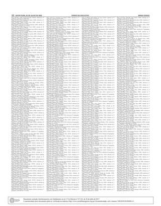 12 – sexta-feira, 01 de Julho de 2022	Diário do Executivo	 Minas Gerais
Masp 309.760-7, Pedro Ferreira da Silva, GEFAZ, referente ao 9º
quinquênio, publicado em 30/09/2020;
Masp 310.027-8, Carlos Roberto dos Santos, AFRE, referente ao 9º
quinquênio, publicado em 7/8/2020;
Masp 310.028-6, Dalton Ferreira Costa, AFRE, referente ao 7º
quinquênio, publicado em 31/7/2021;
Masp 310.049-2, Newton Flavio Silva de Oliveira, AFRE, referente ao
8º quinquênio, publicado em 13/2/2021;
Masp 310.051-8, Paulo Sergio de Lima, AFRE, referente ao 8º
quinquênio, publicado em 1º/2/2022;
Masp 310.537-6, Carlos Fabricio Abrantes Couy, GEFAZ, referente ao
8º quinquênio, publicado em 1º/9/2021;
Masp 310.563-2, José da Conceição Moreira, AFRE, referente ao 8º
quinquênio, publicado em 7/8/2020;
Masp 310.587-1, Pedro Fernandes de Lacerda, AFRE, referente ao 8º
quinquênio, publicado em 1º/5/2021;
Masp 311.184-6, Rita de Cassia da Silva Torres, AFRE, referente ao 7º
quinquênio, publicado em 4/1/2022;
Masp 314.403-7, Maria Helena Barbosa, AFRE, referente ao 8º
quinquênio, publicado em 5/01/2021;
Masp 315.361-6, Edilson de Souza Oliveira, AFRE, referente ao 7º
quinquênio, publicado em 13/2/2021;
Masp 318.109-6, Paulo Antônio Soares Resende, AFRE, referente ao 8º
quinquênio, publicado em 1º/5/2021;
Masp 326.685-5, Carlos Henrique Ferreira Alves, AFRE, referente ao
7º quinquênio, publicado em 5/01/2021;
Masp 327.141-8, José de Paula Azevedo, GEFAZ, referente ao 8º
quinquênio, publicado em 30/9/2021;
Masp 327.258-0, Maria Lucia Rodrigues Vieira, GEFAZ, referente ao
7º quinquênio, publicado em 16/3/2021;
Masp 327.259-8, Roseli Aparecida Pereira, GEFAZ, referente ao 8º
quinquênio, publicado em 31/7/2021;
Masp 331.849-0, Adelia Aparecida Rodrigues de Souza, GEFAZ,
referente ao 6º quinquênio, publicado em 7/8/2020;
Masp 331.870-6, Alex Adriane Viana, GEFAZ, referente ao 7º
quinquênio, publicado em 31/7/2021;
Masp 331.875-5, Marcos Antônio Hermogenes Santana, GEFAZ,
referente ao 7º quinquênio, publicado em 16/3/2021;
Masp 331.884-7, Rosalia Vieira de Araújo, GEFAZ, referente ao 7º
quinquênio, publicado em 16/09/2020;
Masp 331.887-0, Silvana Gomes Farias Matoso, GEFAZ, referente ao
7º quinquênio, publicado em 13/2/2021;
Masp 331.905-0, Adilson Rosa Lima, GEFAZ, referente ao 8º
quinquênio, publicado em 1º/4/2021;
Masp 331.910-0, Elisa Vieira Marques Brigagão Dias, GEFAZ,
referente ao 6º quinquênio, publicado em 7/8/2020;
Masp 331.923-3, Almir Marcos Neves, GEFAZ, referente ao 6º
quinquênio, publicado em 7/8/2020;
Masp 331.933-2, Adilson Antônio da Cruz, GEFAZ, referente ao 7º
quinquênio, publicado em 13/2/2021;
Masp 331.942-3, William Alves Vasconcelos, AFRE, referente ao 7º
quinquênio, publicado em 13/2/2021;
Masp 331.955-5, Erivelto Ladeira, GEFAZ, referente ao 6º quinquênio,
publicado em 7/8/2020;
Masp 331.956-3, Nagila Amorim de Oliveira, GEFAZ, referente ao 6º
quinquênio, publicado em 7/8/2020;
Masp 331.963-9, Lucio Henrique Castorio de Carvalho, GEFAZ,
referente ao 6º quinquênio, publicado em 7/8/2020;
Masp 331.966-2, Rosilene Santana e Souza Rodrigues, GEFAZ,
referente ao 7º quinquênio, publicado em 7/8/2020;
Masp 331.971-2, Ângela Maria Ricetto, GEFAZ, referente ao 9º
quinquênio, publicado em 14/7/2021;
Masp 333.362-2, Carlos Henrique Pinheiro, AFRE, referente ao 6º
quinquênio, publicado em 7/8/2020;
Masp 335.321-6, Clelia Maria Castilho Lopes, GEFAZ, referente ao 6º
quinquênio, publicado em 16/09/2020;
Masp 335.351-3, Irene Olivia Gomes, GEFAZ, referente ao 6º
quinquênio, publicado em 16/09/2020;
Masp 336.324-9, Denise Aparecida Leo Bueno de O. e Silva, GEFAZ,
referente ao 7º quinquênio, publicado em 14/10/2021;
Masp 336.327-2, Fernanda Muzzi Bravo Costa, GEFAZ, referente ao 6º
quinquênio, publicado em 30/09/2020;
Masp 336.329-8, José Humberto Ribeiro, GEFAZ, referente ao 7º
quinquênio, publicado em 5/01/2021;
Masp 336.333-0, Maria das Graças Gonçalves Dias, GEFAZ, referente
ao 7º quinquênio, publicado em 30/10/2020;
Masp 336.337-1, Romilda Aparecida de Souza e Domingues, GEFAZ,
referente ao 8º quinquênio, publicado em 7/8/2020;
Masp 336.878-4, Laura Duarte Felipe Vimieiro, GEFAZ, referente ao
8º quinquênio, publicado em 16/3/2021;
Masp 336.880-0, Marco Antônio dos Santos, AFRE, referente ao 6º
quinquênio, publicado em 30/10/2020;
Masp 336.942-8, Rogerio Ambrósio Rodrigues, GEFAZ, referente ao
7º quinquênio, publicado em 4/1/2022;
Masp 337.493-1, Silvana Massa Bueno, GEFAZ, referente ao 8º
quinquênio, publicado em 13/5/2021;
Masp 337.718-1, Hugo Rene de Souza, GEFAZ, referente ao 7º
quinquênio, publicado em 5/01/2021;
Masp 337.765-2, Helaine Perpetua Paschoal dos Santos, GEFAZ,
referente ao 7º quinquênio, publicado em 13/2/2021;
Masp 337.791-8, Jane Esteves Pereira Araújo, GEFAZ, referente ao 8º
quinquênio, publicado em 14/4/2021;
Masp 338.384-1, Marcia Vieira Santos Moreira, GEFAZ, referente ao
6º quinquênio, publicado em 1º/12/2020;
Masp 338.421-1, Isabela Falci Bizzo Castelo, GEFAZ, referente ao 6º
quinquênio, publicado em 13/2/2021;
Masp 338.807-1, Cassia Elietti de Castro Soares, GEFAZ, referente ao
7º quinquênio, publicado em 16/3/2021;
Masp 338.856-8, Ronald Zicker, AFRE, referente ao 7º quinquênio,
publicado em 1º/2/2022;
Masp 338.929-3, Walkyria Cristina da Silva Melo Brito, GEFAZ,
referente ao 7º quinquênio, publicado em 4/1/2022;
Masp 339.227-1, Charles Dias Leite Junior, GEFAZ, referente ao 8º
quinquênio, publicado em 7/8/2020;
Masp 339.230-5, Luiz Eduardo Martins Leal, GEFAZ, referente ao 8º
quinquênio, publicado em 30/10/2020;
Masp 339.277-6, Claudia Maria Caldeira Andrade, GEFAZ, referente
ao 6º quinquênio, publicado em 13/2/2021;
Masp 339.558-9, Josuita Leal Monteiro, GEFAZ, referente ao 8º
quinquênio, publicado em 4/11/2021;
Masp 339.567-0, Rogerio Stadter Rangel, GEFAZ, referente ao 7º
quinquênio, publicado em 4/1/2022;
Masp 339.570-4, Soraya das Graças Vanon Pereira de Castro, GEFAZ,
referente ao 6º quinquênio, publicado em 13/2/2021;
Masp 339.575-3, Winston Heineer Arantes, GEFAZ, referente ao 6º
quinquênio, publicado em 13/2/2021;
Masp 339.576-1, Ângelo José Tavares, GEFAZ, referente ao 7º
quinquênio, publicado em 5/01/2021;
Masp 339.577-9, Carlos Roberto da Cunha Peixoto, GEFAZ, referente
ao 6º quinquênio, publicado em 13/2/2021;
Masp 339.584-5, João Rodrigues Bita, GEFAZ, referente ao 6º
quinquênio, publicado em 13/2/2021;
Masp 339.587-8, Leonardo Andrade Santa Cecilia, GEFAZ, referente
ao 6º quinquênio, publicado em 13/2/2021;
Masp 339.588-6, Marco Antônio Guimarães, GEFAZ, referente ao 8º
quinquênio, publicado em 7/8/2020;
Masp 339.605-8, Maria Celia Viegas, GEFAZ, referente ao 7º
quinquênio, publicado em 4/11/2021;
Masp 339.609-0, Nelma Barbonaglia da Silva, GEFAZ, referente ao 6º
quinquênio, publicado em 13/2/2021;
Masp 339.610-8, Roseane Correa, GEFAZ, referente ao 6º quinquênio,
publicado em 13/2/2021;
Masp 339.826-0, Eustáquio Godinho Ferreira, GEFAZ, referente ao 8º
quinquênio, publicado em 31/7/2021;
Masp 339.829-4, José Baganha Lomonaco, GEFAZ, referente ao 6º
quinquênio, publicado em 1º/12/2020;
Masp 339.832-8, Lucia Aparecida dos Santos, GEFAZ, referente ao 7º
quinquênio, publicado em 13/2/2021;
Masp 339.838-5, Moises de Souza, GEFAZ, referente ao 6º quinquênio,
publicado em 13/2/2021;
Masp 339.839-3, Paulo Giovani Toledo, GEFAZ, referente ao 8º
quinquênio, publicado em 7/8/2020;
Masp 339.849-2, Adriana Maria Pereira Oliveira, GEFAZ, referente ao
6º quinquênio, publicado em 2/3/2021;
Masp 339.850-0, Alexandre Hebert Batista, GEFAZ, referente ao 7º
quinquênio, publicado em 30/9/2021;
Masp 339.856-7, Elizabeth Caldeira Bretas, GEFAZ, referente ao 9º
quinquênio, publicado em 30/9/2021;
Masp 339.865-8, Rogério Vitor Claro Martins, GEFAZ, referente ao 7º
quinquênio, publicado em 1º/12/2020;
Masp 340.133-8, Fernando Luiz Basaia, AFRE, referente ao 7º
quinquênio, publicado em 5/01/2021;
Masp 340.135-3, Geraldo Gomes Ribeiro, GEFAZ, referente ao 8º
quinquênio, publicado em 7/12/2021;
Masp 340.136-1, Geraldo Magela Cotta, AFRE, referente ao 8º
quinquênio, publicado em 30/9/2021;
Masp 340.142-9, José Rones Ferreira, GEFAZ, referente ao 7º
quinquênio, publicado em 5/01/2021;
Masp 340.146-0, Maria Cleusa Pedrosa, GEFAZ, referente ao 8º
quinquênio, publicado em 1º/4/2021;
Masp 340.181-7, Edilene Maria Menezes Rodrigues, AFRE, referente
ao 7º quinquênio, publicado em 7/12/2021;
Masp 340.218-7, Alessandro Marcio de Moraes Zebral, GEFAZ,
referente ao 7º quinquênio, publicado em 14/10/2021;
Masp 340.222-9, José Rodrigues Pena, GEFAZ, referente ao 6º
quinquênio, publicado em 13/2/2021;
Masp 340.225-2, Nivaldo de Oliveira Guirra, GEFAZ, referente ao 8º
quinquênio, publicado em 1º/7/2021;
Masp 340.226-0, Noe Gonçalves Maranduba Junior, AFRE, referente
ao 6º quinquênio, publicado em 1º/9/2020;
Masp 340.229-4, Tania Mara Nogueira Nery, GEFAZ, referente ao 7º
quinquênio, publicado em 1º/4/2021;
Masp 340.405-0, Lucilene Aparecida Brianese, AFRE, referente ao 6º
quinquênio, publicado em 1º/4/2021;
Masp 340.408-4, Marilene Ramalho Soares, GEFAZ, referente ao 7º
quinquênio, publicado em 1º/6/2021;
Masp 340.761-6, Roseli Eloisa Machado Silveira, GEFAZ, referente ao
6º quinquênio, publicado em 1º/4/2021;
Masp 341.548-6, Juliano Macedo de Oliveira Leite, AFRE, referente ao
8º quinquênio, publicado em 13/11/2021;
Masp 341.549-4, Miriam Maria Gomes Rezende Ribeiro, GEFAZ,
referente ao 7º quinquênio, publicado em 1º/5/2021;
Masp 342.075-9, Daily Gomes dos Santos, GEFAZ, referente ao 6º
quinquênio, publicado em 1º/12/2020;
Masp 342.514-7, Stanislau Almeida Gomes, GEFAZ, referente ao 6º
quinquênio, publicado em 1º/9/2020;
Masp 343.228-3, Claudia Campos Lopes Lara, AFRE, referente ao 6º
quinquênio, publicado em 30/9/2021;
Masp 347.185-1, Maria das Dores Teixeira, AFAZ, referente ao 9º
quinquênio, publicado em 1º/4/2021;
Masp 348.404-5, Geraldo Antônio Silva, AUSG, referente ao 7º
quinquênio, publicado em 1º/7/2021;
Masp 348.716-2, Kalil Said de Souza Jabour, AFRE, referente ao 6º
quinquênio, publicado em 7/12/2021;
Masp 351.104-5, Faride Anita Lauar Motta, TFAZ, referente ao 8º
quinquênio, publicado em 14/4/2021;
Masp 351.108-6, Maria Solange Resende Ferreira, TFAZ, referente ao
9º quinquênio, publicado em 4/1/2022;
Masp 352.059-0, Vera Lucia Pyramo Ferreira, GEFAZ, referente ao 7º
quinquênio, publicado em 4/11/2021;
Masp 352.476-6, Marlene Ferreira da Silva, TFAZ, referente ao 7º
quinquênio, publicado em 14/10/2021;
Masp 355.125-6, Agnaldo Grillo Paschoali, AFAZ, referente ao 8º
quinquênio, publicado em 7/8/2020;
Masp 355.203-1, Alcy Junqueira Silva Junior, TFAZ, referente ao 8º
quinquênio, publicado em 4/11/2021;
Masp 355.412-8, Ana Maria da Silva Oliveira, TFAZ, referente ao 9º
quinquênio, publicado em 4/1/2022;
Masp 355.431-8, Ananias Roberto da Silva, TFAZ, referente ao 8º
quinquênio, publicado em 7/8/2020;
Masp 355.526-5, Anita Pereira Almeida, TFAZ, referente ao 9º
quinquênio, publicado em 1º/4/2021;
Masp 355.568-7, Antônio de Assis Rodrigues de Carvalho, AFAZ,
referente ao 8º quinquênio, publicado em 4/11/2021;
Masp 355.623-0, Antônio Donizetti Rodrigues, TFAZ, referente ao 8º
quinquênio, publicado em 1º/7/2021;
Masp 355.806-1,ArlindoAntônio de Sousa dos Santos, TFAZ, referente
ao 8º quinquênio, publicado em 5/01/2021;
Masp 355.938-2, Biagimar Pereira Guimarães, TFAZ, referente ao 8º
quinquênio, publicado em 7/8/2020;
Masp 355.945-7, Braz Nunes da Rosa, AFAZ, referente ao 8º
quinquênio, publicado em 30/9/2021;
Masp 355.989-5, Carlos Augusto Duarte, TFAZ, referente ao 8º
quinquênio, publicado em 7/8/2020;
Masp 355.996-0, Carlos Benedito de Oliveira, GEFAZ, referente ao 8º
quinquênio, publicado em 1º/9/2020;
Masp 356.015-8, Carlos Henrique de Oliveira Nunes, AUSG, referente
ao 8º quinquênio, publicado em 1º/2/2022;
Masp 356.055-4, Carmen Luiza Barreto Maia, TFAZ, referente ao 9º
quinquênio, publicado em 30/10/2020;
Masp 356.123-0, Celio dos Santos Lima, TFAZ, referente ao 8º
quinquênio, publicado em 14/7/2021;
Masp 356.148-7, César Camilo Baeta Ávila, TFAZ, referente ao 8º
quinquênio, publicado em 14/9/2021;
Masp 356.172/7, Ciro Barreto Filho, TFAZ, referente ao 9º quinquênio,
publicado em 14/9/2021;
Masp 356.173-5, Ciro Elisio Mauro de Oliveira, TFAZ, referente ao 8º
quinquênio, publicado em 13/5/2021;
Masp 356.213-9, Claudio Luiz da Silva, TFAZ, referente ao 7º
quinquênio, publicado em 1º/9/2020;
Masp 356.233-7, Clecio Melo e Silva,TFAZ, referente ao 8º quinquênio,
publicado em 14/8/2021;
Masp 356.448-1, Denilson Rodrigues de Lima, TFAZ, referente ao 8º
quinquênio, publicado em 7/8/2020;
Masp 356.452-3, Denis Robinson deAmorim Paixão, GEFAZ, referente
ao 8º quinquênio, publicado em 1º/9/2020;
Masp 356.533-0, Divino Soares da Silva, TFAZ, referente ao 8º
quinquênio, publicado em 4/11/2021;
Masp 356.605-6, Eder Wilson Ribeiro, AFAZ, referente ao 8º
quinquênio, publicado em 5/01/2021;
Masp 356.624-7, Edilson Marra da Silva, AFAZ, referente ao 8º
quinquênio, publicado em 1º/9/2021;
Masp 356.694-0, Edson Mateus, AFRE, referente ao 7º quinquênio,
publicado em 30/10/2020;
Masp 356.741-9, Edyr Gomes da Silva, AFAZ, referente ao 9º
quinquênio, publicado em 16/3/2021;
Masp 356.885-4, Elpidio Sergio Ferraz, AFAZ, referente ao 7º
quinquênio, publicado em 2/3/2021;
Masp 357.025-6, Eulogia Graciola Gomes, AFAZ, referente ao 9º
quinquênio, publicado em 13/11/2021;
Masp 357.062-9, Eva Vasconcelos de Abreu, AFAZ, referente ao 9º
quinquênio, publicado em 1º/9/2020;
Masp 357.064-5, Evaldo Batista Ribeiro, TFAZ, referente ao 8º
quinquênio, publicado em 7/8/2020;
Masp 357.078-5, Evandro Roquete Pinto, TFAZ, referente ao 8º
quinquênio, publicado em 13/2/2021;
Masp 357.120-5, Fabio Peres de Quinta, TFAZ, referente ao 8º
quinquênio, publicado em 14/4/2021;
Masp 357.183-3, Fernando Sergio Ferreira, TFAZ, referente ao 8º
quinquênio, publicado em 30/10/2020;
Masp 357.203-9, Flavio LucioVieira,AFAZ, referente ao 8º quinquênio,
publicado em 1º/2/2022;
Masp 357.234-4, Francisco Borges, TFAZ, referente ao 8º quinquênio,
publicado em 14/4/2021;
Masp 357.256-7, Francisco José dos Santos Sobrinho, TFAZ, referente
ao 8º quinquênio, publicado em 5/01/2021;
Masp 357.539-6, Gilmar Soares Oliveira, TFAZ, referente ao 8º
quinquênio, publicado em 13/5/2021;
Masp 357.621-2, Hazenclever Praça Filho, TFAZ, referente ao 8º
quinquênio, publicado em 13/11/2021;
Masp 357.699-8, Heloisa Helena Barbosa, AFAZ, referente ao 10º
quinquênio, publicado em 1º/7/2021;
Masp 357.732-7, Hermano Eduardo Rocha, TFAZ, referente ao 7º
quinquênio, publicado em 13/2/2021;
Masp 357.737-6, Hermes Lapa Corsini, AFAZ, referente ao
8ºquinquênio, publicado em 1º/2/2022;
Masp 357.779-8, Humberto Rodrigues da Cunha, TFAZ, referente ao 8º
quinquênio, publicado em 12/6/2021;
Masp 357.803-6, Ieda Ribeiro Vieira Candian, TFAZ, referente ao 9º
quinquênio, publicado em 14/8/2021;
Masp 357.827-5, Imaculada Maria Silva, AFAZ, referente ao 9º
quinquênio, publicado em 30/09/2020;
Masp 357.879-6, Irineu Cortes Gama, AFAZ, referente ao 9º
quinquênio, publicado em 16/3/2021;
Masp 357.894-5, Isaias José Freire, TFAZ, referente ao 8º quinquênio,
publicado em 1º/6/2021;
Masp 357.941-4, Ivo Ferreira Borges,TFAZ, referente ao 8º quinquênio,
publicado em 13/2/2021;
Masp 357.946-3, Ivone Elizabeth Pedrosa, TFAZ, referente ao 8º
quinquênio, publicado em 4/1/2022;
Masp 357.996-8, Jadir Roberto de Souza, AFAZ, referente ao 8º
quinquênio, publicado em 14/4/2021;
Masp 358.023-0, Jairo Augusto de Rezende, TFAZ, referente ao 8º
quinquênio, publicado em 30/9/2021;
Masp 358.124-6, João Batista Reis Júnior, AFAZ, referente ao 7º
quinquênio, publicado em 16/3/2021;
Masp 358.201-2, João Luiz dos Santos, TFAZ, referente ao 9º
quinquênio, publicado em 1º/9/2021;
Masp 358.204-6, Joao Marcos Ladeira Monteiro, AFAZ, referente ao 8º
quinquênio, publicado em 1º/2/2022;
Masp 358.210-3, João da Mata Oliveira Resende, AFAZ, referente ao
8º quinquênio, publicado em 5/01/2021;
Masp 358.221-0, João Pedro Pereira Barbosa, AFAZ, referente ao 8º
quinquênio, publicado em 1º/7/2021;
Masp 358.222-8, João Pena Lopes Silveira, TFAZ, referente ao 8º
quinquênio, publicado em 13/2/2021;
Masp 358.372-1, José Antônio Teixeira, TFAZ, referente ao 8º
quinquênio, publicado em 1º/5/2021;
Masp 358.378-8, José Aparecido de Almeida Ribeiro, TFAZ, referente
ao 8º quinquênio, publicado em 14/7/2021;
Masp 358.432-3, José Carlos Leandro, TFAZ, referente ao 8º
quinquênio, publicado em 7/8/2020;
Masp 358.440-6, José Carlos Ramos,AUSG, referente ao 8º quinquênio,
publicado em 13/2/2021;
Masp 358.564-3, Jose Geraldo Nunes, TFAZ, referente ao 8º
quinquênio, publicado em 4/1/2022;
Masp 358.617-9, José Laurentino Moreira, TFAZ, referente ao 7º
quinquênio, publicado em 7/8/2020;
Masp 358.712-8, José Onezio Moreira, TFAZ, referente ao 9º
quinquênio, publicado em 5/01/2021;
Masp 358.877-9, Josue Marcio Silva, TFAZ, referente ao 8º quinquênio,
publicado em 14/8/2021;
Masp 359.219-3, Luis Carlos Butters, AUSG, referente ao 8º
quinquênio, publicado em 1º/7/2021;
Masp 359.261-5, Luis Carlos Reis, TFAZ, referente ao 8º quinquênio,
publicado em 7/8/2020;
Masp 359.267-2, Luiz Claudio Alvarenga, AFAZ, referente ao 8º
quinquênio, publicado em 7/8/2020;
Masp 359.284-7, Luis Fernando de Resende, AFAZ, referente ao 5º
quinquênio, publicado em 1º/2/2022;
Masp 359.288-8, Luiz Francisco Canela, AFAZ, referente ao 9º
quinquênio, publicado em 1º/6/2021;
Masp 359.303-5, Luiz Henrique Ribeiro, AFAZ, referente ao 8º
quinquênio, publicado em 13/2/2021;
Masp 359.435-5, Marcelo Machado Cravo, GEFAZ, referente ao 8º
quinquênio, publicado em 1º/9/2020;
Masp 359.437-1, Marcelo Miranda Pereira, TFAZ, referente ao 8º
quinquênio, publicado em 7/8/2020;
Masp 359.520-4, Marcio Roberto Alves Ferreira, TFAZ, referente ao 8º
quinquênio, publicado em 5/01/2021;
Masp 359.609-5, Marcos Valério de Sousa, TFAZ, referente ao 8º
quinquênio, publicado em 13/5/2021;
Masp 360.023-6, Maria Elizabete da Silva, TFAZ, referente ao 9º
quinquênio, publicado em 1º/4/2021;
Masp 360.087-1, Maria de Fatima Neves Rosa, TFAZ, referente ao 9º
quinquênio, publicado em 4/11/2021;
Masp 360.293-5, Maria Imaculada de Toledo, TFAZ, referente ao 9º
quinquênio, publicado em 1º/6/2021;
Masp 361.016-9, Mauro Ribeiro Ferreira, AFAZ, referente ao 8º
quinquênio, publicado em 1º/5/2021;
Masp 361.093-8, Mizael Mateus Mota, GEFAZ, referente ao 8º
quinquênio, publicado em 7/8/2020;
Masp 361.163-9, Nauta Maria de Souza e Silva, AFAZ, referente ao 9º
quinquênio, publicado em 7/8/2020;
Masp 361.225-6, Nesio Vicente Lima, TFAZ, referente ao 8º
quinquênio, publicado em 1º/2/2022;
Masp 361.320-5, Nilton da Silva, TFAZ, referente ao 8º quinquênio,
publicado em 30/10/2020;
Masp 361.376-7, Odair José Fernandes, AUSG, referente ao 8º
quinquênio, publicado em 13/2/2021;
Masp 361.445-0, Osvaldo Batista de Melo, AFAZ, referente ao 9º
quinquênio, publicado em 13/2/2021;
Masp 361.482-3, Pasqualle Scovino, TFAZ, referente ao 7º quinquênio,
publicado em 7/8/2020;
Masp 361.498-9, Paulo Alves Queiroz, TFAZ, referente ao 8º
quinquênio, publicado em 1º/12/2020;
Masp 361.527-5, Paulo Cézar Caldeira, TFAZ, referente ao 10º
quinquênio, publicado em 30/10/2020;
Masp 361.569-7, Paulo Pereira Barros, TFAZ, referente ao 8º
quinquênio, publicado em 1º/7/2021;
Masp 361.779-2, Ricardo Augusto Zadra, TFAZ, referente ao 8º
quinquênio, publicado em 16/3/2021;
Masp 361.840-2, Roberto Borges de Souza, TFAZ, referente ao 9º
quinquênio, publicado em 1º/4/2021;
Masp 361.895-6, Robson Santana da Silva, TFAZ, referente ao 8º
quinquênio, publicado em 5/01/2021;
Masp 362.231-3, Sebastião Gilberto Araújo, TFAZ, referente ao 8º
quinquênio, publicado em 14/4/2021;
Masp 362.280-0, Sergio Duarte Vianna, AUSG, referente ao 8º
quinquênio, publicado em 1º/2/2022;
Masp 362.287-5, Sergio Jose de Oliveira Marthon, TFAZ, referente ao
8º quinquênio, publicado em 1º/7/2021;
Masp 362.316-2, Sergio Vasconcelos Miranda, AUSG, referente ao 8º
quinquênio, publicado em 7/8/2020;
Masp 362.797-3, Vinicius Souza Chaves, TFAZ, referente ao 9º
quinquênio, publicado em 5/01/2021;
Masp 362.829-4, Waddton Castro Silva, AUSG, referente ao 8º
quinquênio, publicado em 7/8/2020;
Masp 362.831-0, Wagner Antônio de Araújo, GEFAZ, referente ao 8º
quinquênio, publicado em 7/8/2020;
Masp 362.902-9, Wander de Oliveira, TFAZ, referente ao 8º quinquênio,
publicado em 7/12/2021;
Masp 363.133-0, Liliane Aparecida de Souza, OSO, referente ao 7º
quinquênio, publicado em 1º/6/2021;
Masp 363.140-5, Rubia de Britto Azevedo, OSO, referente ao 7º
quinquênio, publicado em 1º/9/2020;
Masp 363.141-3, Silvana Patrícia Sander Morais, OSO, referente ao 7º
quinquênio, publicado em 1º/9/2021;
Masp 365.187-4, Monica Maria da Costa, TFAZ, referente ao 7º
quinquênio, publicado em 1º/12/2020;
Masp 365.529-7, Júlio CésarValentim, OSO, referente ao 7º quinquênio,
publicado em 1º/7/2021;
Masp 365.789-7, José Carlos de Freitas, OSO, referente ao 7º
quinquênio, publicado em 1º/9/2021;
Masp 366.109-7, Luzia Lamounier Alves, AFAZ, referente ao 8º
quinquênio, publicado em 16/09/2020;
Masp 367.221-9, Dalva Leida Costa, TFAZ, referente ao 8º quinquênio,
publicado em 1º/9/2020;
Masp 367.816-6, Joaquim Macedo da Silva, TFAZ, referente ao 9º
quinquênio, publicado em 1º/6/2021;
Masp 367.932-1, Lucas Rodrigues Espeschit, AFRE, referente ao 8º
quinquênio, publicado em 14/7/2021;
Masp 369.716-6, Claudia Ribeiro de Souza, OSO, referente ao 7º
quinquênio, publicado em 1º/9/2020;
Masp 370.810-4, Ana Cintia Morato de Lara, AFRE, referente ao 5º
quinquênio, publicado em 1º/4/2021;
Masp 371.129-8, Lucio Teixeira Lopes, AFRE, referente ao 6º
quinquênio, publicado em 12/6/2021;
Masp 371.452-4, Hélio de Oliveira Dias Filho, AFRE, referente ao 6º
quinquênio, publicado em 30/9/2021;
Masp 371.774-1, Roniro Alves Coutinho, AFRE, referente ao 7º
quinquênio, publicado em 7/8/2020;
Masp 372.209-7, Marcos Renato Moreira Silveira, AFRE, referente ao
6º quinquênio, publicado em 30/9/2021;
Masp 372.343-4, Sandra Mazzoni Ferreira de Carvalho, AFRE,
referente ao 7º quinquênio, publicado em 4/11/2021;
Masp 372.413-5, Carlos Henrique Peixoto, AFRE, referente ao 6º
quinquênio, publicado em 30/09/2020;
Masp 373.858-0, Sebastião Lourenço Procópio, OSO, referente ao 8º
quinquênio, publicado em 14/4/2021;
Masp 375.237-5, José Maria de Castro, TFAZ, referente ao 9º
quinquênio, publicado em 13/5/2021;
Masp 381.383-9, Caio Magno Moreira Leal, AFRE, referente ao 5º
quinquênio, publicado em 7/8/2020;
Masp 381.384-7, Carlos Roberto Bemfica, AFRE, referente ao 5º
quinquênio, publicado em 7/8/2020;
Masp 381.386-2, Humberto Carlos Cunha, AFRE, referente ao 5º
quinquênio, publicado em 7/8/2020;
Masp 381.388-8, Josino Marques Neto, AFRE, referente ao 5º
quinquênio, publicado em 7/8/2020;
Masp 381.393-8, Martinha Luiza Rocha, AFRE, referente ao 5º
quinquênio, publicado em 7/8/2020;
Masp 381.415-9, Caroline Sales Zanforlin Dias, AFRE, referente ao 5º
quinquênio, publicado em 7/8/2020;
Masp 381.417-5, Luciana Paula da Rocha Reis, AFRE, referente ao 5º
quinquênio, publicado em 7/8/2020;
Masp 381.418-3, Normando Trindade de Morais Junior, AFRE,
referente ao 5º quinquênio, publicado em 7/8/2020;
Masp 381.440-7, Ana Paula Silva Vecchio, AFRE, referente ao 5º
quinquênio, publicado em 7/8/2020;
Masp 381.445-6, Marcelo David, AFRE, referente ao 5º quinquênio,
publicado em 7/8/2020;
Masp 381.446-4, Marco Antônio Puppin, AFRE, referente ao 5º
quinquênio, publicado em 7/8/2020;
Masp 381.483-7, Marcos Antônio Alves Pires, AFRE, referente ao 5º
quinquênio, publicado em 7/8/2020;
Masp 381.484-5, Maria Inês Gotelipe dos Reis, AFRE, referente ao 5º
quinquênio, publicado em 7/8/2020;
Masp 381.513-1, Francisco Moreira de Miranda Junior, AFRE,
referente ao 5º quinquênio, publicado em 7/8/2020;
Masp 381.514-9, Hudson Silva Goulart de Carvalho, AFRE, referente
ao 5º quinquênio, publicado em 7/8/2020;
Masp 381.516-4, Rogério Campos Brescia, AFRE, referente ao 6º
quinquênio, publicado em 14/10/2021;
Masp 381.593-3, Rodrigo Otavio de Almeida e Almeida, AFRE,
referente ao 5º quinquênio, publicado em 7/8/2020;
Masp 381.594-1, Solange Rodrigues Silva, AUSG, referente ao 7º
quinquênio, publicado em 13/11/2021;
Masp 381.714-5, William Zuppo Júnior, TFAZ, referente ao 6º
quinquênio, publicado em 1º/4/2021;
Masp 381.727-7, Fernando Antônio Gomes, AFRE, referente ao 5º
quinquênio, publicado em 7/8/2020;
Masp 381.731-9, Maria Helena Teixeira Lamounier, TFAZ, referente
ao 8º quinquênio, publicado em 1º/6/2021;
Masp 383.585-7, Marcia Maria Pinheiro Flores, AFRE, referente ao 6º
quinquênio, publicado em 5/01/2021;
Masp 384.179-8, Marilda Mariza Mendes Meireles, AUSG, referente
ao 7º quinquênio, publicado em 4/1/2022;
Masp 385.014-6, Mara Lucia Rodrigues Pimenta Gomes, AFRE,
referente ao 5º quinquênio, publicado em 5/01/2021;
Masp 386.740-5, Carlos Mauricio Dutra, AFRE, referente ao 5º
quinquênio, publicado em 1º/5/2021;
Masp 386.741-3, Juarez Guido Correa Hott, AFRE, referente ao 5º
quinquênio, publicado em 14/4/2021;
Masp 386.743-9, Marcelo Impelizieri de Moura, AFRE, referente ao 5º
quinquênio, publicado em 14/4/2021;
Masp 386.745-4, Mauricio Moura Marques, AFRE, referente ao 5º
quinquênio, publicado em 14/4/2021;
Masp 386.746-2, Rogério Queiroz da Silva, AFRE, referente ao 5º
quinquênio, publicado em 14/4/2021;
Masp 386.748-8, Vinicius Fernandes Moreira, AFRE, referente ao 5º
quinquênio, publicado em 1º/4/2021;
Masp 386.751-2, Alvaro Pucci Júnior, AFRE, referente ao 5º
quinquênio, publicado em 14/4/2021;
Masp 386.752-0, Ana Paula Andrade Seigneur Santos, AFRE, referente
ao 5º quinquênio, publicado em 1º/5/2021;
Masp 386.753-8, Augusto César Alves Pires, AFRE, referente ao 5º
quinquênio, publicado em 1º/5/2021;
Masp 386.754-6, Edilberto de Assis Vieira, AFRE, referente ao 5º
quinquênio, publicado em 30/10/2020;
Masp 386.756-1, Gina Maria Petri Nogueira, AFRE, referente ao 5º
quinquênio, publicado em 14/4/2021;
Masp 386.807-2, Antônio Osmar Alves, AFRE, referente ao 6º
quinquênio, publicado em 14/10/2021;
Masp 386.809-8, Elisa Arbex Hallack, AFRE, referente ao 5º
quinquênio, publicado em 1º/5/2021;
Masp 386.810-6, Eveline Santiago Machado, AFRE, referente ao 5º
quinquênio, publicado em 1º/5/2021;
Masp 386.811-4, Helio José Zagari Rigolon, AFRE, referente ao 5º
quinquênio, publicado em 1º/5/2021;
Masp 386.814-8, José Rodrigues da Silva Filho, AFRE, referente ao 5º
quinquênio, publicado em 1º/5/2021;
Masp 386.817-1, Marcelo Gonçalves Bruni, AFRE, referente ao 5º
quinquênio, publicado em 1º/5/2021;
Masp 386.829-6, Ana Cristina Souza Rua, AFRE, referente ao 5º
quinquênio, publicado em 1º/5/2021;
Masp 386.830-4, Eduardo Aguiar Ferreira, AFRE, referente ao 5º
quinquênio, publicado em 14/4/2021;
Masp 386.832-0, Fernando Fernandes Zamilute, AFRE, referente ao 5º
quinquênio, publicado em 1º/5/2021;
Masp 386.838-7, Jorge Eduardo do Vale Madalão, AFRE, referente ao
5º quinquênio, publicado em 1º/5/2021;
Masp 386.839-5, José Antônio Damianci Filho, AFRE, referente ao 5º
quinquênio, publicado em 1º/5/2021;
Masp 386.841-1, Lucia Rodrigues Alves, AFRE, referente ao 6º
quinquênio, publicado em 1º/2/2022;
Masp 386.842-9, Luciana Braga Reis Athayde, AFRE, referente ao 5º
quinquênio, publicado em 14/4/2021;
Masp 386.847-8, Nelson Salvador Júnior, AFRE, referente ao 5º
quinquênio, publicado em 14/4/2021;
Masp 386.849-4, Paulo Roberto Medeiros Wanderlei, AFRE, referente
ao 5º quinquênio, publicado em 14/4/2021;
Masp 386.850-2, Pedro Marcelo Sanches Pereira da Costa, AFRE,
referente ao 5º quinquênio, publicado em 1º/5/2021;
Masp 386.852-8, Ricardo Monteiro Araújo, AFRE, referente ao 5º
quinquênio, publicado em 14/4/2021;
Masp 386.853-6, Sergio Madlum, AFRE, referente ao 5º quinquênio,
publicado em 1º/5/2021;
Masp 386.873-4, Aldenise Teixeira Francisco, AFRE, referente ao 5º
quinquênio, publicado em 1º/5/2021;
Masp 386.876-7, Cristina Coelho Barbosa Alves, AFRE, referente ao 5º
quinquênio, publicado em 7/8/2020;
Masp 386.877-5, Hudson Afonso Ferreira, AFRE, referente ao 5º
quinquênio, publicado em 1º/5/2021;
Masp 386.880-9, Marcelo de Miranda Valle, AFRE, referente ao 6º
quinquênio, publicado em 31/7/2021;
Masp 386.881-7, Marisa Aurea de Sá Falcão, AFRE, referente ao 5º
quinquênio, publicado em 13/5/2021;
Masp 386.882-5, Monica Pelles do Vale, AFRE, referente ao 5º
quinquênio, publicado em 1º/5/2021;
Masp 386.885-8, Sergio Gonçalves Romeu, AFRE, referente ao 5º
quinquênio, publicado em 13/5/2021;
Masp 386.886-6, Sergio Roberto de Freitas, AFRE, referente ao 5º
quinquênio, publicado em 13/2/2021;
Masp 386.888-2, Claudia Demaria Santos Armine, AFRE, referente ao
5º quinquênio, publicado em 14/4/2021;
Masp 386.892-4, Gilberto Ferreira Raposo, AFRE, referente ao 5º
quinquênio, publicado em 16/3/2021;
Masp 386.902-1, Cristiane Barbosa de Araújo, AFRE, referente ao 5º
quinquênio, publicado em 13/5/2021;
Masp 386.903-9, Fabricia Seixas Pinheiro, AFRE, referente ao 5º
quinquênio, publicado em 13/5/2021;
Masp 386.909-6, Wladimir César de Andrade, AFRE, referente ao 5º
quinquênio, publicado em 1º/5/2021;
Masp 386.928-6, Adilson Cavalcanti de Carvalho, AFRE, referente ao
5º quinquênio, publicado em 13/5/2021;
Masp 386.930-2, Alfredo de Moura Novello, AFRE, referente ao 5º
quinquênio, publicado em 13/5/2021;
Masp 386.932-8, Daisi Soares Teixeira, AFRE, referente ao 5º
quinquênio, publicado em 5/01/2021;
Masp 386.933-6, Dimitri Ricas Pettersen, AFRE, referente ao 5º
quinquênio, publicado em 1º/5/2021;
Masp 386.935-1, Esly Winder Ribas Rocha, AFRE, referente ao 5º
quinquênio, publicado em 1º/5/2021;
Masp 386.939-3, Leidmara Souza Diniz Ricardo,AFRE, referente ao 5º
quinquênio, publicado em 13/5/2021;
Masp 386.941-9, Luiz Renato Paiva Furtado, AFRE, referente ao 5º
quinquênio, publicado em 1º/5/2021;
Masp 386.943-5, Maria Marta Rodrigues, AFRE, referente ao 5º
quinquênio, publicado em 13/5/2021;
Masp 386.945-0, Paulo Levy Nassif,AFRE, referente ao 5º quinquênio,
publicado em 1º/5/2021;
Masp 386.946-8, Ricardo Carvalho de Souza, AFRE, referente ao 5º
quinquênio, publicado em 13/5/2021;
Masp 386.957-5, Flavia Tavares Ribeiro, AFRE, referente ao 5º
quinquênio, publicado em 13/5/2021;
Masp 386.960-9, Salmo Jones Damasio, AFRE, referente ao 5º
quinquênio, publicado em 31/7/2021;
Masp 386.982-3, Alfredo de Oliveira Marques, AFRE, referente ao 5º
quinquênio, publicado em 31/7/2021;
Documento assinado eletrônicamente com fundamento no art. 6º do Decreto nº 47.222, de 26 de julho de 2017.
A autenticidade deste documento pode ser verificada no endereço http://www.jornalminasgerais.mg.gov.br/autenticidade, sob o número 3202207010230580112.
 