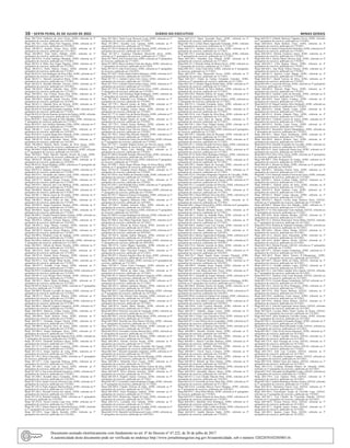 16 – sexta-feira, 01 de Julho de 2022	Diário do Executivo	 Minas Gerais
Masp 386.754-6, Edilberto de Assis Vieira, AFRE, referente ao 5º
quinquênio de exercício, publicado em 14/4/2021;
Masp 386.756-1, Gina Maria Petri Nogueira, AFRE, referente ao 5º
quinquênio de exercício, publicado em 14/4/2021;
Masp 386.807-2, Antônio Osmar Alves, AFRE, referente ao 6º
quinquênio de exercício, publicado em 13/11/2021;
Masp 386.809-8, Elisa Arbex Hallack, AFRE, referente ao 5º
quinquênio de exercício, publicado em 1º/5/2021;
Masp 386.810-6, Eveline Santiago Machado, AFRE, referente ao 5º
quinquênio de exercício, publicado em 1º/5/2021;
Masp 386.811-4, Hélio José Zagari Rigolon, AFRE, referente ao 5º
quinquênio de exercício, publicado em 1º/5/2021;
Masp 386.812-2, Hélio Ribeiro Franco, AFRE, referente ao 5º
quinquênio de exercício, publicado em 1º/5/2021;
Masp 386.814-8, José Rodrigues da Silva Filho, AFRE, referente ao 5º
quinquênio de exercício, publicado em 1º/5/2021;
Masp 386.817-1, Marcelo Gonçalves Bruni, AFRE, referente ao 5º
quinquênio de exercício, publicado em 1º/5/2021;
Masp 386.823-9, Ronaldo Marinho Teixeira, AFRE, referente ao 5º
quinquênio de exercício, publicado em 14/4/2021;
Masp 386.828-8, Alberto Sobrinho Neto, AFRE, referente ao 5º
quinquênio de exercício, publicado em 7/12/2021;
Masp 386.829-6, Ana Cristina Souza Rua, AFRE, referente ao 5º
quinquênio de exercício, publicado em 1º/5/2021;
Masp 386.830-4, Eduardo Aguiar Ferreira, AFRE, referente ao 5º
quinquênio de exercício, publicado em 14/4/2021;
Masp 386.831-2, Eduardo Silva da Silveira, AFRE, referente ao 5º
quinquênio de exercício, publicado em 1º/5/2021;
Masp 386.832-0, Fernando Fernandes Zamilute, AFRE, referente ao 5º
quinquênio de exercício, publicado em 1º/5/2021;
Masp 386.833-8, FlaviusAnanias Juvêncio dos Santos,AFRE, referente
ao 5º quinquênio de exercício, publicado em 14/4/2021;
Masp 386.838-7, Jorge Eduardo do Vale Madalão, AFRE, referente ao
5º quinquênio de exercício, publicado em 1º/5/2021;
Masp 386.839-5, José Antônio Damianci Filho, AFRE, referente ao 5º
quinquênio de exercício, publicado em 1º/5/2021;
Masp 386.841-1, Lucia Rodrigues Alves, AFRE, referente ao 5º
quinquênio de exercício, publicado em 14/4/2021;
Masp 386.842-9, Luciana Braga Reis Athayde, AFRE, referente ao 5º
quinquênio de exercício, publicado em 14/4/2021;
Masp 386.847-8, Nelson Salvador Júnior, AFRE, referente ao 5º
quinquênio de exercício, publicado em 14/4/2021;
Masp 386.848-6, Patrícia Maria Guedes da Silva Sousa, AFRE,
referente ao 5º quinquênio de exercício, publicado em 1º/5/2021;
Masp 386.849-4, Paulo Roberto Medeiros Wanderlei, AFRE, referente
ao 5º quinquênio de exercício, publicado em 14/4/2021;
Masp 386.850-2, Pedro Marcelo Sanches Pereira da Costa, AFRE,
referente ao 5º quinquênio de exercício, publicado em 1º/5/2021;
Masp 386.852-8, Ricardo Monteiro Araújo, AFRE, referente ao 5º
quinquênio de exercício, publicado em 14/4/2021;
Masp 386.853-6, Sergio Madlum, AFRE, referente ao 5º quinquênio de
exercício, publicado em 1º/5/2021;
Masp 386.873-4, Aldenise Teixeira Francisco, AFRE, referente ao 5º
quinquênio de exercício, publicado em 1º/5/2021;
Masp 386.874-2, Alexandre dos Santos Lima, AFRE, referente ao 5º
quinquênio de exercício, publicado em 1º/5/2021;
Masp 386.877-5, Hudson Afonso Ferreira, AFRE, referente ao 5º
quinquênio de exercício, publicado em 1º/5/2021;
Masp 386.879-1, Marcelo José Lins Barbosa, AFRE, referente ao 5º
quinquênio de exercício, publicado em 1º/9/2021;
Masp 386.880-9, Marcelo de Miranda Valle, AFRE, referente ao 5º
quinquênio de exercício, publicado em 1º/5/2021;
Masp 386.881-7, Marisa Aurea de Sá Falcão, AFRE, referente ao 5º
quinquênio de exercício, publicado em 13/5/2021;
Masp 386.882-5, Monica Pelles do Vale, AFRE, referente ao 5º
quinquênio de exercício, publicado em 1º/5/2021;
Masp 386.885-8, Sergio Gonçalves Romeu, AFRE, referente ao 5º
quinquênio de exercício, publicado em 13/5/2021;
Masp 386.886-6, Sergio Roberto de Freitas, AFRE, referente ao 5º
quinquênio de exercício, publicado em 1º/5/2021;
Masp 386.888-2, Claudia Demaria Santos Armine, AFRE, referente ao
5º quinquênio de exercício, publicado em 14/4/2021;
Masp 386.892-4, Gilberto Ferreira Raposo, AFRE, referente ao 5º
quinquênio de exercício, publicado em 14/4/2021;
Masp 386.893-2, Jorge Moraes Carmelo, AFRE, referente ao 5º
quinquênio de exercício, publicado em 1º/6/2021;
Masp 386.903-9, Fabricia Seixas Pinheiro, AFRE, referente ao 5º
quinquênio de exercício, publicado em 1º/6/2021;
Masp 386.909-6, Wladimir César de Andrade, AFRE, referente ao 5º
quinquênio de exercício, publicado em 1º/5/2021;
Masp 386.928-6, Adilson Cavalcanti de Carvalho, AFRE, referente ao
5º quinquênio de exercício, publicado em 13/5/2021;
Masp 386.930-2, Alfredo de Moura Novello, AFRE, referente ao 5º
quinquênio de exercício, publicado em 12/6/2021;
Masp 386.932-8, Daisi Soares Teixeira, AFRE, referente ao 5º
quinquênio de exercício, publicado em 13/5/2021;
Masp 386.933-6, Dimitri Ricas Pettersen, AFRE, referente ao 5º
quinquênio de exercício, publicado em 1º/5/2021;
Masp 386.935-1, Esly Winder Ribas Rocha, AFRE, referente ao 5º
quinquênio de exercício, publicado em 1º/5/2021;
Masp 386.937-7, Geraldo Costa Júnior, AFRE, referente ao 5º
quinquênio de exercício, publicado em 1º/5/2021;
Masp 386.939-3, Leidmara Souza Diniz Ricardo,AFRE, referente ao 5º
quinquênio de exercício, publicado em 13/5/2021;
Masp 386.941-9, Luiz Renato Paiva Furtado, AFRE, referente ao 5º
quinquênio de exercício, publicado em 1º/5/2021;
Masp 386.943-5, Maria Marta Rodrigues, AFRE, referente ao 5º
quinquênio de exercício, publicado em 13/5/2021;
Masp 386.945-0, Paulo Levy Nassif, AFRE, referente ao 5º quinquênio
de exercício, publicado em 1º/5/2021;
Masp 386.946-8, Ricardo Carvalho de Souza, AFRE, referente ao 5º
quinquênio de exercício, publicado em 13/5/2021;
Masp 386.957-5, Flavia Tavares Ribeiro, AFRE, referente ao 5º
quinquênio de exercício, publicado em 13/5/2021;
Masp 386.982-3, Alfredo de Oliveira Marques, AFRE, referente ao 5º
quinquênio de exercício, publicado em 31/7/2021;
Masp 386.986-4, Marcelo Fraguito Gonçalves, AFRE, referente ao 5º
quinquênio de exercício, publicado em 1º/6/2021;
Masp 386.989-8, Mauricio Calhau Freitas, AFRE, referente ao 5º
quinquênio de exercício, publicado em 13/5/2021;
Masp 386.990-6, Paulo Roberto Possa, AFRE, referente ao 5º
quinquênio de exercício, publicado em 1º/6/2021;
Masp 386.997-1, Fernando Jungers Flesch, AFRE, referente ao 5º
quinquênio de exercício, publicado em 1º/6/2021;
Masp 386.998-9, Rogério Pires de Sousa, AFRE, referente ao 5º
quinquênio de exercício, publicado em 13/5/2021;
Masp 387.009-4, Sergio Rodrigues Alves, AFRE, referente ao 5º
quinquênio de exercício, publicado em 1º/6/2021;
Masp 387.010-2, Simone Aparecida Siqueira Neto, AFRE, referente ao
5º quinquênio de exercício, publicado em 1º/6/2021;
Masp 387.018-5, Elisabeth Gallinucci Beira, AFRE, referente ao 5º
quinquênio de exercício, publicado em 1º/7/2021;
Masp 387.117-5, Claudeir Sergio Lourenço, AFRE, referente ao 5º
quinquênio de exercício, publicado em 1º/6/2021;
Masp 387.152-2, Sergio Antônio de Lima, AFRE, referente ao 5º
quinquênio de exercício, publicado em 1º/6/2021;
Masp 387.156-3, Boris Lipovetsky, AFRE, referente ao 5º quinquênio
de exercício, publicado em 1º/7/2021;
Masp 387.157-1, Carla Aparecida Pedrosa, AFRE, referente ao 5º
quinquênio de exercício, publicado em 1º/6/2021;
Masp 387.160-5, Ivana Leal de Souza, AFRE, referente ao 5º
quinquênio de exercício, publicado em 1º/6/2021;
Masp 387.207-4, Ana Lucia Almeida Gonçalves, AFRE, referente ao 5º
quinquênio de exercício, publicado em 1º/6/2021;
Masp 387.208-2, Ronaldo Bucci Fernandes, AFRE, referente ao 5º
quinquênio de exercício, publicado em 12/6/2021;
Masp 387.230-6, André Costa de Oliveira Lima, AFRE, referente ao 5º
quinquênio de exercício, publicado em 1º/6/2021;
Masp 387.245-4, Paulo Augusto Martins Bravo, AFRE, referente ao 5º
quinquênio de exercício, publicado em 1º/6/2021;
Masp 387.246-2, Ricardo Ferreira dos Santos, AFRE, referente ao 5º
quinquênio de exercício, publicado em 12/6/2021;
Masp 387.247-0, Richard Avakian, AFRE, referente ao 5º quinquênio
de exercício, publicado em 12/6/2021;
Masp 387.252-0, Teresa Cristina Lana Arze, AFRE, referente ao 5º
quinquênio de exercício, publicado em 1º/6/2021;
Masp 387.258-7, Glauco Saraiva de Almeida Peixoto, AFRE, referente
ao 5º quinquênio de exercício, publicado em 1º/7/2021;
Masp 387.259-5, Jorge Odecio Bertolin, AFRE, referente ao 5º
quinquênio de exercício, publicado em 12/6/2021;
Masp 387.260-3, Paulo Cezar Werneck Costa, AFRE, referente ao 5º
quinquênio de exercício, publicado em 1º/7/2021;
Masp 387.289-2, Anselmo Luiz Lapietra, AFRE, referente ao 5º
quinquênio de exercício, publicado em 1º/7/2021;
Masp 387.295-9, Renata de Sá Carvalho Pereira, AFRE, referente ao 5º
quinquênio de exercício, publicado em 12/6/2021;
Masp 387.307-2, Geannine Elaudiene Heronville Alves, AFRE,
referente ao 5º quinquênio de exercício, publicado em 1º/7/2021;
Masp 387.308-0, José Eymard Costa,AFRE, referente ao 5º quinquênio
de exercício, publicado em 1º/7/2021;
Masp 387.309-8, Marco Antônio Couto dos Santos, AFRE, referente ao
5º quinquênio de exercício, publicado em 4/1/2022;
Masp 387.455-9, João Frota Gomes, AFRE, referente ao 5º quinquênio
de exercício, publicado em 12/6/2021;
Masp 387.456-7, Keila Zaide Cardoso Monteiro, AFRE, referente ao 5º
quinquênio de exercício, publicado em 12/6/2021;
Masp 387.751-1, Antônio Carlos Felix Torres, AFRE, referente ao 5º
quinquênio de exercício, publicado em 1º/9/2021;
Masp 387.754-5, Lylliane Elena Gontijo Anaya, AFRE, referente ao 5º
quinquênio de exercício, publicado em 13/5/2021;
Masp 387.757-8, André de Freitas Ferreira Alves, AFRE, referente ao
5º quinquênio de exercício, publicado em 1º/9/2021;
Masp 387.759-4, José Henrique Righi Rodrigues, AFRE, referente ao
5º quinquênio de exercício, publicado em 14/8/2021;
Masp 387.760-2, Sebastião Luiz Valadares, AFRE, referente ao 5º
quinquênio de exercício, publicado em 1º/9/2021;
Masp 387.770-1, Marcial Gomes de Melo, AFRE, referente ao 5º
quinquênio de exercício, publicado em 30/9/2021;
Masp 387.771-9, Rodrigo Gomes Beato, AFRE, referente ao 5º
quinquênio de exercício, publicado em 1º/9/2021;
Masp 387.777-6, André Luiz da Rocha Moreira, AFRE, referente ao 5º
quinquênio de exercício, publicado em 1º/7/2021;
Masp 387.778-4, Benito Duarte de Godoi, AFRE, referente ao 5º
quinquênio de exercício, publicado em 1º/9/2021;
Masp 387.779-2, Gilmar Soares Barbosa, AFRE, referente ao 5º
quinquênio de exercício, publicado em 14/8/2021;
Masp 387.782-6, Paulo César Silveira Soares, AFRE, referente ao 5º
quinquênio de exercício, publicado em 1º/9/2021;
Masp 387.784-2, Selma Dias Mourão Athayde, AFRE, referente ao 5º
quinquênio de exercício, publicado em 1º/9/2021;
Masp 387.789-1,Antônio de Castro Vaz de Melo Filho,AFRE, referente
ao 5º quinquênio de exercício, publicado em 1º/9/2021;
Masp 387.791-7, Geraldo Magela Gomes de Oliveira Junior, AFRE,
referente ao 5º quinquênio de exercício, publicado em 13/5/2021;
Masp 387.794-1, Nancy Lelis Stehling, AFRE, referente ao 5º
quinquênio de exercício, publicado em 1º/4/2021;
Masp 387.804-8, Ronaldo Stransky Moreira Penna, AFRE, referente ao
5º quinquênio de exercício, publicado em 16/3/2021;
Masp 387.808-9, Flavio Salles Costa,AFRE, referente ao 5º quinquênio
de exercício, publicado em 1º/9/2021;
Masp 387.809-7, Paulo Sergio Moraes Rego de Souza Moita, AFRE,
referente ao 5º quinquênio de exercício, publicado em 14/9/2021;
Masp 387.823-8, Fernando Dyma Martins, AFRE, referente ao 5º
quinquênio de exercício, publicado em 1º/9/2021;
Masp 387.824-6, José Publio de Almeida Cunha, AFRE, referente ao 5º
quinquênio de exercício, publicado em 1º/9/2021;
Masp 387.828-7, Edson Carlos da Cruz, AFRE, referente ao 5º
quinquênio de exercício, publicado em 1º/9/2021;
Masp 387.830-3, José Ronaldo Silva,AFRE, referente ao 5º quinquênio
de exercício, publicado em 1º/9/2021;
Masp 387.831-1, Marcos Valério da Frota Barreto, AFRE, referente ao
5º quinquênio de exercício, publicado em 1º/9/2021;
Masp 387.833-7, Mauricio Fonseca Fernandino, AFRE, referente ao 5º
quinquênio de exercício, publicado em 14/9/2021;
Masp 387.844-4, Siguetoci Matusita Filho, AFRE, referente ao 5º
quinquênio de exercício, publicado em 14/9/2021;
Masp 387.848-5, Antônio Amorim Filho, AFRE, referente ao 5º
quinquênio de exercício, publicado em 14/9/2021;
Masp 387.851-9, Sergio Luiz Pessoa,AFRE, referente ao 5º quinquênio
de exercício, publicado em 14/9/2021;
Masp 387.884-0, Luciano Rodrigues de Oliveira, AFRE, referente ao 5º
quinquênio de exercício, publicado em 30/9/2021;
Masp 387.900-4, José Maria Figueiredo Júnior, AFRE, referente ao 6º
quinquênio de exercício, publicado em 14/7/2021;
Masp 387.915-2, Hilwan de Souza Garcia, AFRE, referente ao 5º
quinquênio de exercício, publicado em 4/1/2022;
Masp 387.929-3, Eufrasio Alves Cambui Júnior, AFRE, referente ao 5º
quinquênio de exercício, publicado em 30/9/2021;
Masp 387.942-6, Adriano Seabra Marques, AFRE, referente ao 5º
quinquênio de exercício, publicado em 14/10/2021;
Masp 387.943-4, Daniela Mares Lacerda Spinelli, AFRE, referente ao
5º quinquênio de exercício, publicado em 30/9/2021;
Masp 388.197-6, Carlos Magno Agostinho, AFRE, referente ao 5º
quinquênio de exercício, publicado em 14/8/2021;
Masp 388.204-0, Aline Chevrand Campos, AFRE, referente ao 5º
quinquênio de exercício, publicado em 4/11/2021;
Masp 388.207-3, Simone Angelica Braz de Jesus, AFRE, referente ao
5º quinquênio de exercício, publicado em 4/11/2021;
Masp 388.286-7, Fabio Calzolari, AFRE, referente ao 5º quinquênio de
exercício, publicado em 7/12/2021;
Masp 556.265-7, Flavia Costa Camargos, AFRE, referente ao 5º
quinquênio de exercício, publicado em 31/7/2021;
Masp 614.393-7, Wilson de Sales Lana, GEFAZ, referente ao 4º
quinquênio de exercício, publicado em 14/7/2021;
Masp 668.281-9, Valeria Almeida Adriano Cerqueira, AFRE, referente
ao 4º quinquênio de exercício, publicado em 14/7/2021;
Masp 668.282-7, Wallace Santos de Oliveira, AFRE, referente ao 4º
quinquênio de exercício, publicado em 31/7/2021;
Masp 668.283-5, Adriana Santanna Marino, AFRE, referente ao 4º
quinquênio de exercício, publicado em 14/7/2021;
Masp 668.284-3, Carlos Roberto da Rocha Mesquita, AFRE, referente
ao 4º quinquênio de exercício, publicado em 14/7/2021;
Masp 668.285-0, Edy Silveira Dias Amorim, AFRE, referente ao 4º
quinquênio de exercício, publicado em 14/7/2021;
Masp 668.286-8, Sonia de Lourdes Salgado, AFRE, referente ao 4º
quinquênio de exercício, publicado em 14/7/2021;
Masp 668.287-6, Fatima Maria Mendes, AFRE, referente ao 4º
quinquênio de exercício, publicado em 5/1/2021;
Masp 668.288-4, Helvécio Azevedo de Assunção, AFRE, referente ao
4º quinquênio de exercício, publicado em 31/7/2021;
Masp 668.289-2, José de Almeida Murta Júnior, AFRE, referente ao 4º
quinquênio de exercício, publicado em 31/7/2021;
Masp 668.290-0, Rozelita dos Reis Ramos Oliveira, AFRE, referente
ao 4º quinquênio de exercício, publicado em 31/7/2021;
Masp 668.291-8, Christian Viktor Schwaner, AFRE, referente ao 4º
quinquênio de exercício, publicado em 14/7/2021;
Masp 668.292-6, Giovanna Cristina Moreira Reis, AFRE, referente ao
4º quinquênio de exercício, publicado em 31/7/2021;
Masp 668.293-4, Luciano Pereira de Moraes, AFRE, referente ao 4º
quinquênio de exercício, publicado em 31/7/2021;
Masp 668.294-2, Simone Ferreira Rocha, AFRE, referente ao 4º
quinquênio de exercício, publicado em 31/7/2021;
Masp 668.295-9, Hamed Tufi Afonso Garzedin Abo Ganem, AFRE,
referente ao 4º quinquênio de exercício, publicado em 14/7/2021;
Masp 668.296-7, Ricardo Guimarães Argemiro, AFRE, referente ao 4º
quinquênio de exercício, publicado em 14/7/2021;
Masp 668.297-5, Antônio César de Oliveira Resende, AFRE, referente
ao 4º quinquênio de exercício, publicado em 14/7/2021;
Masp 668.298-3, Sebastião Alves Franco, AFRE, referente ao 4º
quinquênio de exercício, publicado em 14/7/2021;
Masp 668.302-3, Alessandra Marise Ribeiro Gomes da Silva, AFRE,
referente ao 4º quinquênio de exercício, publicado em 31/7/2021;
Masp 668.304-9, Silvio Roberto Auricino, AFRE, referente ao 4º
quinquênio de exercício, publicado em 14/7/2021;
Masp 668.305-6, Rogério Soares Carrusca, AFRE, referente ao 4º
quinquênio de exercício, publicado em 14/7/2021;
Masp 668.307-2, Fernando Castelo Rodrigues Chagas,AFRE, referente
ao 4º quinquênio de exercício, publicado em 31/7/2021;
Masp 668.308-0, Claudio Vinicius de Sales, AFRE, referente ao 4º
quinquênio de exercício, publicado em 31/7/2021;
Masp 668.309-8, Sonia Rodrigues Iasbeck, AFRE, referente ao 4º
quinquênio de exercício, publicado em 31/7/2021;
Masp 668.310-6, Montovany Ângelo de Faria, AFRE, referente ao 4º
quinquênio de exercício, publicado em 31/7/2021;
Masp 668.312-2, Leonardo José Galindo, AFRE, referente ao 4º
quinquênio de exercício, publicado em 31/7/2021;
Masp 668.313-0, Alexandre Araújo de Carvalho, AFRE, referente ao 4º
quinquênio de exercício, publicado em 31/7/2021;
Masp 668.314-8, Danielle Neil Bittencourt Castro, AFRE, referente ao
4º quinquênio de exercício, publicado em 30/9/2021;
Masp 668.315-5, Maria Terezinha Peres, AFRE, referente ao 4º
quinquênio de exercício, publicado em 5/1/2021;
Masp 668.316-3, Lillian Maria Aparecida Fortunato, AFRE, referente
ao 4º quinquênio de exercício, publicado em 31/7/2021;
Masp 668.317-1, Hudson Gonçalves Costa, AFRE, referente ao 4º
quinquênio de exercício, publicado em 31/7/2021;
Masp 668.319-7, Josislane Beatriz Pereira de Souza, AFRE, referente
ao 4º quinquênio de exercício, publicado em 31/7/2021;
Masp 668.320-5, Orlandim José Orlandi, AFRE, referente ao 4º
quinquênio de exercício, publicado em 31/7/2021;
Masp 668.321-3, Ricardo Arthur de Moura Neves, AFRE, referente ao
4º quinquênio de exercício, publicado em 31/7/2021;
Masp 668.322-1, Ivany Faria Silva, AFRE, referente ao 4º quinquênio
de exercício, publicado em 31/7/2021;
Masp 668.323-9, Alex Discacciati Neves, AFRE, referente ao 4º
quinquênio de exercício, publicado em 31/7/2021;
Masp 668.324-7, Eliana de Fatima Fernandes Calzolari, AFRE,
referente ao 4º quinquênio de exercício, publicado em 31/7/2021;
Masp 668.326-2, Geraldo Magela Santos Melo, AFRE, referente ao 4º
quinquênio de exercício, publicado em 31/7/2021;
Masp 668.328-8, Roberto da Silva Ballielo, AFRE, referente ao 4º
quinquênio de exercício, publicado em 31/7/2021;
Masp 668.329-6, Roberto Ribeiro de Araújo, AFRE, referente ao 4º
quinquênio de exercício, publicado em 31/7/2021;
Masp 668.330-4, Pedro Fernando da Silva Gomes, AFRE, referente ao
4º quinquênio de exercício, publicado em 31/7/2021;
Masp 668.331-2, Oswaldo Fernando Arbex, AFRE, referente ao 4º
quinquênio de exercício, publicado em 31/7/2021;
Masp 668.332-0, Marcelo Nunes de Souza, AFRE, referente ao 4º
quinquênio de exercício, publicado em 31/7/2021;
Masp 668.333-8, Luiz Claudio da Silva Rosa, AFRE, referente ao 4º
quinquênio de exercício, publicado em 31/7/2021;
Masp 668.335-3, Lucia Silva de Aguiar, AFRE, referente ao 4º
quinquênio de exercício, publicado em 31/7/2021;
Masp 668.336-1, Júlio César Vidigal Armini, AFRE, referente ao 4º
quinquênio de exercício, publicado em 31/7/2021;
Masp 668.337-9, Jorge deAssis Filho,AFRE, referente ao 4º quinquênio
de exercício, publicado em 31/7/2021;
Masp 668.339-5, Amarildo Irlan de Rezende, AFRE, referente ao 4º
quinquênio de exercício, publicado em 31/7/2021;
Masp 668.340-3, Almir Hildegardes Resende, AFRE, referente ao 4º
quinquênio de exercício, publicado em 31/7/2021;
Masp 668.341-1, Antônio Ricardo Ferreira Caldas, AFRE, referente ao
4º quinquênio de exercício, publicado em 31/7/2021;
Masp 668.344-5, Luiz Roberto Pereira Neves, AFRE, referente ao 4º
quinquênio de exercício, publicado em 31/7/2021;
Masp 668.347-8, Pedro Paulo Rodrigues Pinheiro, AFRE, referente ao
4º quinquênio de exercício, publicado em 31/7/2021;
Masp 668.348-6, Romulo Rodrigues Queiroz, AFRE, referente ao 4º
quinquênio de exercício, publicado em 31/7/2021;
Masp 668.350-2, Sandra Maria de Azevedo, AFRE, referente ao 4º
quinquênio de exercício, publicado em 31/7/2021;
Masp 668.351-0, Ulisses Silva de Oliveira, AFRE, referente ao 4º
quinquênio de exercício, publicado em 31/7/2021;
Masp 668.352-8, Christiane Pongelupe Nogueira de Carvalho, AFRE,
referente ao 4º quinquênio de exercício, publicado em 31/7/2021;
Masp 668.354-4, Geovani Aparecido de Souza, AFRE, referente ao 4º
quinquênio de exercício, publicado em 31/7/2021;
Masp 668.355-1, Leonardo Caetano de Oliveira, AFRE, referente ao 4º
quinquênio de exercício, publicado em 31/7/2021;
Masp 668.357-7, Marli Vieira de Oliveira, AFRE, referente ao 4º
quinquênio de exercício, publicado em 31/7/2021;
Masp 668.358-5, Paulo Roberto Alves dos Reis, AFRE, referente ao 4º
quinquênio de exercício, publicado em 31/7/2021;
Masp 668.359-3, Rogério Zupo Braga, AFRE, referente ao 4º
quinquênio de exercício, publicado em 31/7/2021;
Masp 668.360-1, Hugo Ferreira Silva,AFRE, referente ao 4º quinquênio
de exercício, publicado em 31/7/2021;
Masp 668.361-9, Marcelo Brimana Santos, AFRE, referente ao 4º
quinquênio de exercício, publicado em 31/7/2021;
Masp 668.364-3, Fidelis de Andrade Pinto, AFRE, referente ao 4º
quinquênio de exercício, publicado em 14/8/2021;
Masp 668.365-0, Dirceu Barbosa Caixeta, AFRE, referente ao 4º
quinquênio de exercício, publicado em 31/7/2021;
Masp 668.366-8, Andrea Cesar Cruz Canuto, AFRE, referente ao 4º
quinquênio de exercício, publicado em 14/8/2021;
Masp 668.367-6, Marcos Alberto Cecon, AFRE, referente ao 4º
quinquênio de exercício, publicado em 14/8/2021;
Masp 668.368-4, Shirley Aparecida de Miranda, AFRE, referente ao 4º
quinquênio de exercício, publicado em 31/7/2021;
Masp 668.371-8, Karla Roberta Silva Camargo, AFRE, referente ao 4º
quinquênio de exercício, publicado em 14/8/2021;
Masp 668.372-6, Heloisa Lacerda de Brito, AFRE, referente ao 4º
quinquênio de exercício, publicado em 31/7/2021;
Masp 668.374-2, Frank de Andrade Marcal, AFRE, referente ao 4º
quinquênio de exercício, publicado em 14/8/2021;
Masp 668.376-7, Maria Ângela Serpa Cassano Pimentel, AFRE,
referente ao 4º quinquênio de exercício, publicado em 31/7/2021;
Masp 668.378-3, Glaubson Moreira Improta, AFRE, referente ao 4º
quinquênio de exercício, publicado em 14/8/2021;
Masp 668.380-9, Ubiratan Souza Aranha, AFRE, referente ao 4º
quinquênio de exercício, publicado em 31/7/2021;
Masp 668.381-7, Ana Maria dos Reis Vieira, AFRE, referente ao 4º
quinquênio de exercício, publicado em 31/7/2021;
Masp 668.383-3, Armando de Araújo Abrantes, AFRE, referente ao 4º
quinquênio de exercício, publicado em 14/8/2021;
Masp 668.384-1, Ana Cristina de Andrade Queiroz Alfradique, AFRE,
referente ao 4º quinquênio de exercício, publicado em 31/7/2021;
Masp 668.386-6, Rosilene Pereira de Araújo, AFRE, referente ao 4º
quinquênio de exercício, publicado em 14/8/2021;
Masp 668.389-0, Marcelo Marinho da Silva Vaz, AFRE, referente ao 4º
quinquênio de exercício, publicado em 14/8/2021;
Masp 668.390-8, Lucilene de Fatima Ferri Amaral, AFRE, referente ao
4º quinquênio de exercício, publicado em 14/8/2021;
Masp 668.392-4, Ana Maria Loretti Cassiano, AFRE, referente ao 4º
quinquênio de exercício, publicado em 14/8/2021;
Masp 668.394-0, Carla Cosenza Mormile, AFRE, referente ao 4º
quinquênio de exercício, publicado em 14/8/2021;
Masp 668.395-7, Eduardo Vargas Lossio, AFRE, referente ao 4º
quinquênio de exercício, publicado em 14/8/2021;
Masp 668.396-5, Felipe Luiz Gonçalves Flosi, AFRE, referente ao 4º
quinquênio de exercício, publicado em 14/8/2021;
Masp 668.397-3, José Wilson Savio Leopoldino, AFRE, referente ao 4º
quinquênio de exercício, publicado em 14/8/2021;
Masp 668.399-9, Neiva de Fatima Limas Brito, AFRE, referente ao 4º
quinquênio de exercício, publicado em 14/8/2021;
Masp 668.400-5, Ricardo Nozella Storel, AFRE, referente ao 4º
quinquênio de exercício, publicado em 14/8/2021;
Masp 668.401-3, Wilson Carlos Bizzetto, AFRE, referente ao 4º
quinquênio de exercício, publicado em 14/8/2021;
Masp 668.402-1, Marcio Carvalho Barboza, AFRE, referente ao 4º
quinquênio de exercício, publicado em 14/8/2021;
Masp 668.403-9, Luiz Kenhiti Nishioka, AFRE, referente ao 4º
quinquênio de exercício, publicado em 14/8/2021;
Masp 668.404-7, Flavio Naves Carneiro, AFRE, referente ao 4º
quinquênio de exercício, publicado em 14/8/2021;
Masp 668.405-4, Davi de Moraes Júnior, AFRE, referente ao 4º
quinquênio de exercício, publicado em 14/8/2021;
Masp 668.407-0, Roberto da Silva Durães, AFRE, referente ao 4º
quinquênio de exercício, publicado em 14/8/2021;
Masp 668.408-8, Benedito Munhoz Mendonça, AFRE, referente ao 4º
quinquênio de exercício, publicado em 14/8/2021;
Masp 668.410-4, Alexandre Marcus Abreu, AFRE, referente ao 4º
quinquênio de exercício, publicado em 14/8/2021;
Masp 668.411-2, Luis Claudio Macedo Pinto, AFRE, referente ao 4º
quinquênio de exercício, publicado em 14/8/2021;
Masp 668.412-0, Terezinha de Jesus Mata Dias, AFRE, referente ao 4º
quinquênio de exercício, publicado em 4/11/2021;
Masp 668.414-6, Leonidas Marcos Torres Marques, AFRE, referente
ao 4º quinquênio de exercício, publicado em 14/8/2021;
Masp 668.418-7, Alice Mitie Moriki, AFRE, referente ao 4º quinquênio
de exercício, publicado em 1º/9/2021;
Masp 668.419-5, Edson Roberto de Jesus Bioto, AFRE, referente ao 4º
quinquênio de exercício, publicado em 1º/9/2021;
Masp 668.420-3, Jackeline Felix Rodrigues, AFRE, referente ao 4º
quinquênio de exercício, publicado em 1º/9/2021;
Masp 668.421-1, Valério Sady Coelho da Rocha, AFRE, referente ao 4º
quinquênio de exercício, publicado em 1º/9/2021;
Masp 668.422-9, Sandra Moreira Nader, AFRE, referente ao 4º
quinquênio de exercício, publicado em 1º/9/2021;
Masp 668.425-2, Orlando Mauricio Viggiano Neves, AFRE, referente
ao 4º quinquênio de exercício, publicado em 1º/9/2021;
Masp 668.426-0, Paulo Roberto Chize, AFRE, referente ao 4º
quinquênio de exercício, publicado em 1º/9/2021;
Masp 668.433-6, Katia Cristina Keller Schreiber, AFRE, referente ao 4º
quinquênio de exercício, publicado em 1º/9/2021;
Masp 668.436-9, Fabricia Frederico Senra, AFRE, referente ao 4º
quinquênio de exercício, publicado em 1º/9/2021;
Masp 668.438-5, Denise Maria Oliveira Ajub, AFRE, referente ao 4º
quinquênio de exercício, publicado em 1º/9/2021;
Masp 668.439-3, Celia Regina Galves, AFRE, referente ao 4º
quinquênio de exercício, publicado em 1º/9/2021;
Masp 668.440-1, Ana Paula Velloso Pereira, AFRE, referente ao 4º
quinquênio de exercício, publicado em 1º/9/2021;
Masp 668.441-9, Aparício Lopes Mappa, AFRE, referente ao 4º
quinquênio de exercício, publicado em 1º/9/2021;
Masp 668.442-7, Daniel Ferreira da Silva, AFRE, referente ao 4º
quinquênio de exercício, publicado em 1º/9/2021;
Masp 668.444-3, Lucius de Oliveira, AFRE, referente ao 4º quinquênio
de exercício, publicado em 1º/9/2021;
Masp 668.445-0, Marcelo Rupp Paiva, AFRE, referente ao 4º
quinquênio de exercício, publicado em 1º/9/2021;
Masp 668.449-2, Antônio Carlos de Rezende, AFRE, referente ao 4º
quinquênio de exercício, publicado em 1º/9/2021;
Masp 668.450-0, Jonas Edésio Cardoso, AFRE, referente ao 4º
quinquênio de exercício, publicado em 1º/9/2021;
Masp 668.451-8, Miguel Antônio Silva Stefanelli, AFRE, referente ao
4º quinquênio de exercício, publicado em 1º/9/2021;
Masp 668.452-6, Olinda Yukiko Gushi, AFRE, referente ao 4º
quinquênio de exercício, publicado em 1º/9/2021;
Masp 668.453-4, Silvano Eduardo Pinto, AFRE, referente ao 4º
quinquênio de exercício, publicado em 1º/9/2021;
Masp 668.454-2, Umberto Garcia de Souza, AFRE, referente ao 4º
quinquênio de exercício, publicado em 1º/9/2021;
Masp 668.455-9, Diolina Lopes Ferraz, AFRE, referente ao 4º
quinquênio de exercício, publicado em 1º/9/2021;
Masp 668.456-7, Rosemeire Tsiomi Nakandakari, AFRE, referente ao
4º quinquênio de exercício, publicado em 1º/9/2021;
Masp 668.458-3, Marta Tiemi Hashimoto, AFRE, referente ao 4º
quinquênio de exercício, publicado em 1º/9/2021;
Masp 668.469-0, Marcos Roberto Zani, AFRE, referente ao 4º
quinquênio de exercício, publicado em 14/9/2021;
Masp 668.470-8, Haroldo Fernandes de Carvalho, AFRE, referente ao
4º quinquênio de exercício, publicado em 14/9/2021;
Masp 668.476-5, Suely Aparecida Vanon José, AFRE, referente ao 4º
quinquênio de exercício, publicado em 30/9/2021;
Masp 668.479-9, Elcio Alves Vieira, AFRE, referente ao 4º quinquênio
de exercício, publicado em 30/9/2021;
Masp 668.480-7, Elias Rodrigues de Araújo, AFRE, referente ao 4º
quinquênio de exercício, publicado em 30/9/2021;
Masp 668.481-5, Brenno de Britto, AFRE, referente ao 4º quinquênio
de exercício, publicado em 30/9/2021;
Masp 668.483-1, Sebastiao Pereira Neto, AFRE, referente ao 4º
quinquênio de exercício, publicado em 4/11/2021;
Masp 668.714-9, HenriqueAntônio Ferreira de Castro,AFRE, referente
ao 3º quinquênio de exercício, publicado em 13/2/2021;
Masp 668.893-1, Valeria Cristina Caldas, GEFAZ, referente ao 3º
quinquênio de exercício, publicado em 1º/4/2021;
Masp 669.005-1, Fabiana Inácia da Silva, AFRE, referente ao 4º
quinquênio de exercício, publicado em 13/2/2021;
Masp 669.037-4, Paulo Roberto Cotta, AFRE, referente ao 3º
quinquênio de exercício, publicado em 1º/6/2021;
Masp 669.043-2, Rafael Crespo Iglecias, AFRE, referente ao 3º
quinquênio de exercício, publicado em 2/3/2021;
Masp 669.074-7, Marjori Cecilia Jorge Ramires Perro, GEFAZ,
referente ao 3º quinquênio de exercício, publicado em 1º/12/2020;
Masp 669.090-3, Renata Silva Eloi Botelho, AFRE, referente ao 3º
quinquênio de exercício, publicado em 1º/12/2020;
Masp 669.117-4, Elita Aparecida Costa Andrade, GEFAZ, referente ao
3º quinquênio de exercício, publicado em 5/1/2021;
Masp 669.120-8, Keila Adriana Mendes, GEFAZ, referente ao 3º
quinquênio de exercício, publicado em 5/1/2021;
Masp 669.137-2, Patrícia Montezano Vieira Bittar, GEFAZ, referente
ao 3º quinquênio de exercício, publicado em 16/3/2021;
Masp 669.139-8, Roberta de Andrade Fernandes, GEFAZ, referente ao
3º quinquênio de exercício, publicado em 16/3/2021;
Masp 669.140-6, Alberto Yukio Honda, GEFAZ, referente ao 3º
quinquênio de exercício, publicado em 16/3/2021;
Masp 669.141-4, Alessia Serra Aburachid, AFRE, referente ao 3º
quinquênio de exercício, publicado em 16/3/2021;
Masp 669.144-8, Rafael Marcos Bertol, GEFAZ, referente ao 3º
quinquênio de exercício, publicado em 16/3/2021;
Masp 669.146-3, Marina Porcaro, GEFAZ, referente ao 3º quinquênio
de exercício, publicado em 1º/4/2021;
Masp 669.147-1, Adriano Araújo Campolina, AFRE, referente ao 3º
quinquênio de exercício, publicado em 16/3/2021;
Masp 669.148-9, Bruno Meira Tenorio D’Albuquerque, AFRE,
referente ao 3º quinquênio de exercício, publicado em 16/3/2021;
Masp 669.149-7, Simone Mello de Paula, GEFAZ, referente ao 3º
quinquênio de exercício, publicado em 16/3/2021;
Masp 669.151-3, Geraldo Antônio Lopes, GEFAZ, referente ao 3º
quinquênio de exercício, publicado em 16/3/2021;
Masp 669.152-1, Ana Paula Candido Silva Aguiar, GEFAZ, referente
ao 3º quinquênio de exercício, publicado em 16/3/2021;
Masp 669.154-7, Darthya Lima Cesar Rezende, GEFAZ, referente ao
3º quinquênio de exercício, publicado em 16/3/2021;
Masp 669.155-4, Cristiano Braga Cantanhede, GEFAZ, referente ao 3º
quinquênio de exercício, publicado em 16/3/2021;
Masp 669.156-2, Eurico da Silva Rodrigues, AFRE, referente ao 3º
quinquênio de exercício, publicado em 1º/7/2021;
Masp 669.157-0, Orlei Souza Barbosa, GEFAZ, referente ao 3º
quinquênio de exercício, publicado em 16/3/2021;
Masp 669.158-8, Guilherme Couto Soares, AFRE, referente ao 3º
quinquênio de exercício, publicado em 16/3/2021;
Masp 669.159-6, Fabiana Sinno Ribeiro, GEFAZ, referente ao 3º
quinquênio de exercício, publicado em 16/3/2021;
Masp 669.161-2, Eliecim Figueiredo Souza Júnior, GEFAZ, referente
ao 3º quinquênio de exercício, publicado em 16/3/2021;
Masp 669.162-0, Luciana Maria Nunes Gomes de Souza, GEFAZ,
referente ao 3º quinquênio de exercício, publicado em 1º/4/2021;
Masp 669.164-6, Júnia Gaudereto Carvalho Gomes, AFRE, referente
ao 3º quinquênio de exercício, publicado em 16/3/2021;
Masp 669.165-3, Alessandro Fernandes Rangel, AFRE, referente ao 3º
quinquênio de exercício, publicado em 16/3/2021;
Masp 669.167-9, Liliane Maciel Reinaldi Coelho, GEFAZ, referente ao
3º quinquênio de exercício, publicado em 16/3/2021;
Masp 669.168-7, Libia Alvim Souza Siquieroli, AFRE, referente ao 3º
quinquênio de exercício, publicado em 16/3/2021;
Masp 669.171-1, Kleber Geraldo Teixeira, GEFAZ, referente ao 3º
quinquênio de exercício, publicado em 16/3/2021;
Masp 669.172-9, Alan Gonzaga da Costa, GEFAZ, referente ao 3º
quinquênio de exercício, publicado em 16/3/2021;
Masp 669.173-7, Renato de Oliveira Gomes, GEFAZ, referente ao 3º
quinquênio de exercício, publicado em 1º/4/2021;
Masp 669.174-5, João Luiz Cornélio, GEFAZ, referente ao 3º
quinquênio de exercício, publicado em 16/3/2021;
Masp 669.175-2, Alexandre Eustáquio Campos, GEFAZ, referente ao
3º quinquênio de exercício, publicado em 16/3/2021;
Masp 669.176-0, Helbert Faria dos Santos, GEFAZ, referente ao 3º
quinquênio de exercício, publicado em 16/3/2021;
Masp 669.177-8, Cristiana Miranda Ribeiro de Almeida, AFRE,
referente ao 3º quinquênio de exercício, publicado em 16/3/2021;
Masp 669.178-6, Alexandre de Magalhães Longo, GEFAZ, referente ao
3º quinquênio de exercício, publicado em 1º/4/2021;
Masp 669.179-4, Luiz Gustavo Pinto, GEFAZ, referente ao 3º
quinquênio de exercício, publicado em 16/3/2021;
Masp 669.180-2,Andréia Rodrigues Pacheco Soares, GEFAZ, referente
ao 3º quinquênio de exercício, publicado em 1º/4/2021;
Masp 669.183-6, Demetrius Garcia Cruz, GEFAZ, referente ao 3º
quinquênio de exercício, publicado em 1º/4/2021;
Masp 669.184-4, Francislaine Araújo de Carvalho Lage, GEFAZ,
referente ao 3º quinquênio de exercício, publicado em 1º/4/2021;
Masp 669.185-1, Luiz Claudio da Conceição Damião, GEFAZ,
referente ao 3º quinquênio de exercício, publicado em 16/3/2021;
Masp 669.186-9, Viviane Pereira Alves, GEFAZ, referente ao 3º
quinquênio de exercício, publicado em 16/3/2021;
Masp 669.187-7, Virginia Soares Fontes, GEFAZ, referente ao 3º
quinquênio de exercício, publicado em 16/3/2021;
Masp 669.188-5, Spencer Lopes Pinto, GEFAZ, referente ao 3º
quinquênio de exercício, publicado em 16/3/2021;
Documento assinado eletrônicamente com fundamento no art. 6º do Decreto nº 47.222, de 26 de julho de 2017.
A autenticidade deste documento pode ser verificada no endereço http://www.jornalminasgerais.mg.gov.br/autenticidade, sob o número 3202207010230580116.
 
