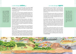 osferarecursos hídricosdesertificação hidrosferarecursos hídricosdesertificação hidrosf




                                                                                                                                                                                                                                                                                                                       osferarecursos hídricosdesertificação hidrosferarecursos hídricosdesertificação hidrosf
                                                                                                                            o ciclo da água antes...                                                                       ...e o ciclo da água agora
                                                                                                                            A dinâmica da água no nosso Planeta segue o que chamamos ciclo                 O que pode acontecer ao ciclo das águas com o aquecimento glo-
                                                                                                                            hidrológico, ou ciclo da água. É uma seqüência essencial para a vida,          bal? Cientistas que começaram a estudar o tema já têm algumas
                                                                                                                            em que ela passa por diferentes estados físicos (sólido, líquido e gaso-       respostas. Vale lembrar que vapor d’água é um gás de efeito estufa
                                                                                                                            so), dependendo da maior ou menor quantidade de energia (calor) que            (GEE), mas é essencial na planeta, pois ajuda a dar as condições de
                                                                                               Durante o ciclo hidroló-     o Planeta recebe do Sol.                                                       temperatura e umidade necessárias para a formação e manutenção         Vários    líderes    interna-
                                                                                               gico, ocorre uma altera-                                                                                    da vida na Terra.                                                      cionais já afirmaram que
                                                                                                                            Funciona assim: o calor solar provoca a evaporação de água dos rios,
                                                                                               ção natural da qualidade                                                                                                                                                           a água será origem de
                                                                                                                            mares e do solo, bem como a transpiração das plantas e animais. O pro-         Como outros GEEs, quanto mais vapor d’água no ar, mais calor solar
                                                                                               da água. A água do mar,                                                                                                                                                            guerras futuras. A ver-
                                                                                                                            cesso de formação de vapor a partir do gelo chama-se sublimação. O va-         se “prende” na atmosfera. Só que é o calor que gera mais vapor no
                                                                                               por exemplo, pode se                                                                                                                                                               dade é que muitos con-
                                                                                                                            por d’água sobe para a atmosfera, onde se condensa e gera nuvens. Na           ar. Cria-se um círculo vicioso, capaz de aumentar ainda mais o aque-
                                                                                               tornar água doce pelo                                                                                                                                                              flitos surgem da disputa
                                                                                                                            medida em que suas gotículas se juntam, formam gotas mais pesadas,             cimento global. Pois, ao aumentar a proporção de vapor no ar, o ci-
                                                                                               processo de evaporação.                                                                                                                                                            pelos recursos hídricos.
                                                                                                                            até haver a precipitação, quando a água retorna à superfície terrestre         clo hidrológico tende a se acelerar, multiplicando eventos extremos,
                                                                                               Por outro lado, parte da                                                                                                                                                           Segundo dados da ONU,
                                                                                                                            como chuva (líquido), neve ou granizo (sólido).                                como chuvas mais fortes e curtas.
                                                                                               água doce da chuva que                                                                                                                                                             nos     últimos     50   anos
                                                                                               cai no chão infiltra no      Boa parte cai diretamente nos mares, rios e lagos. O resto segue vá-           De modo geral, a água que cai rápido e com força provoca mais          houve no mundo cerca
                                                                                               solo e dissolve os sais lá   rios caminhos: infiltra-se no solo, ficando disponível para as plantas ou      erosão (perda de terra fértil) e enchentes. Com isso, menos água       de 500 focos de conflito
                                                                                               encontrados,    carregan-    abastecendo aqüíferos e lençóis subterrâneos; escorre pela superfície          penetra no solo, o que diminui o volume das águas subterrâneas.        armado relacionados à
                                                                                               do-os para os oceanos.       terrestre até atingir um curso de água; ou forma camadas de gelo e ge-         O calor também começou a afetar regiões frias, derretendo calotas      água.
                                                                                                                            leiras em regiões mais frias. Uma parcela será diretamente absorvida pe-       polares e neves eternas. Rios alimentados por essas neves podem
                                                                                                                            las plantas, consumida por animais, ou evaporará de novo, continuando          desaparecer. A quantidade de água doce disponível diminuirá nesses
                                                                                                                            esse ciclo permanente.                                                         locais. E a qualidade também pode ser afetada até na chuva que cai,
                                                                                                                                                                                                           a emissão de certos poluentes por indústrias e veículos provoca a
                                                                                                                            Assim como a poluição afeta a qualidade da água, sua quantidade pode
                                                                                                                                                                                                           chuva ácida.
                                                                                                                            diminuir em rios e lagos da região quando o uso é intensivo e inadequa-
                                                                                                                            do, ou quando matas ciliares e nascentes de rios são destruídas. Isso          O problema não é o efeito estufa, essencial à vida, mas o aumento
                                                                                                                            pode afetar o ciclo hidrológico local e alterar as condições climáticas        acelerado do efeito estufa. Tudo começou no século 18, com a Revo-
                                                                                                                            locais (microclima).                                                           lução Industrial, mas se acentuou há poucas décadas. Considerando
                                                                                                                                                                                                           que a água fosse infindável, o ser humano abusou. Além de des-
                                                                                                                            Também pode haver efeito em outros ecossistemas. Pois o mesmo calor
                                                                                                                                                                                                           perdiçá-la em atividades econômicas, como a agricultura intensiva
                                                                                                                            solar que ocasiona a evaporação gera correntes de ar capazes de carregar
                                                                                                                                                                                                           (que tende ainda a aumentar o desgaste dos solos e assorear rios),
                                                                                                                            o vapor para outras regiões. Com isso, o vapor d’água do rio de minha re-
                                                                                                                                                                                                           aterrou nascentes e causou tamanha poluição que fez da água limpa
                                                                                                                            gião pode viajar com a corrente de ar para outro local, onde voltará à terra
                                                                                                                                                                                                           um recurso escasso.
                                                                                                                            na forma de chuva, neve ou granizo. Esse fenômeno pode se intensificar
                                                                                                                            com o aquecimento global, mudando a distribuição das águas no Planeta.




                                                                                          12                                                                                                                                                                                                                      13
 