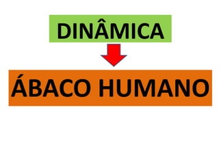 ÁBACO HUMANO
DINÂMICA
 