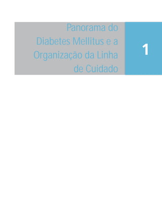 Panorama do
Diabetes Mellitus e a
Organização da Linha
de Cuidado
1
 