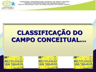 CLASSIFICAÇÃO DO 
CAMPO CONCEITUAL... 
 