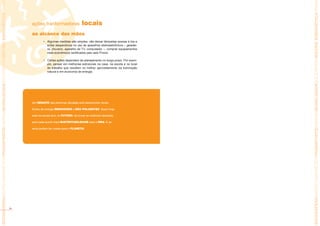 SOCIOSFERAMATRIZ ENERGÉTICATRANSPORTEENERGIAMOBILIDADESOCIOSFERAMATRIZ ENERGÉTICATRAN




                                                                                                                                                                              SOCIOSFERAMATRIZ ENERGÉTICATRANSPORTEENERGIAMOBILIDADESOCIOSFERAMATRIZ ENERGÉTICATRAN
                                                                                             ações tranformadoras                 locais
                                                                                             ao alcance das mãos
                                                                                                     • Algumas medidas são simples: não deixar lâmpadas acesas à toa e
                                                                                                       evitar desperdícios no uso de aparelhos eletroeletrônicos – geladei-
                                                                                                       ra, chuveiro, aparelho de TV, computador –, comprar equipamentos
                                                                                                       mais econômicos certificados pelo selo Procel.

                                                                                                     • Certas ações dependem de planejamento no longo prazo. Por exem-
                                                                                                       plo, pensar em melhorias estruturais na casa, na escola e no local
                                                                                                       de trabalho que resultem no melhor aproveitamento da iluminação
                                                                                                       natural e em economia de energia.




                                                                                             Um desafio das próximas décadas será desenvolver novas

                                                                                             fontes de energia renováveis e não poluentes. Quem hoje

                                                                                             está na escola terá, no futuro, de tomar as melhores decisões,

                                                                                             pois cada acerto trará sustentabilidade para a vida. E os

                                                                                             erros podem ter custos para o Planeta!




                                                                                        26
 