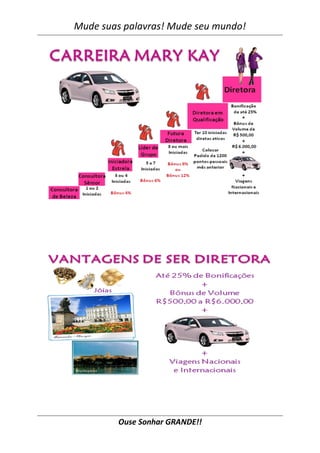 Mude suas palavras! Mude seu mundo!




         Ouse Sonhar GRANDE!!
 