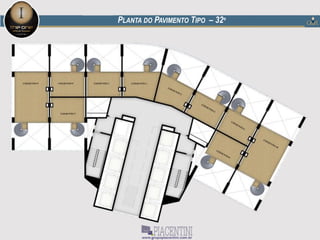THE ONE OFFICE TOWER – JUNDIAÍ
IMPLANTAÇÃO – PAVIMENTO TIPO 18º AO 22º ANDAR
44,60M² À 99,61M²
UNIDADES COM 1 OU 2 VAGAS
 